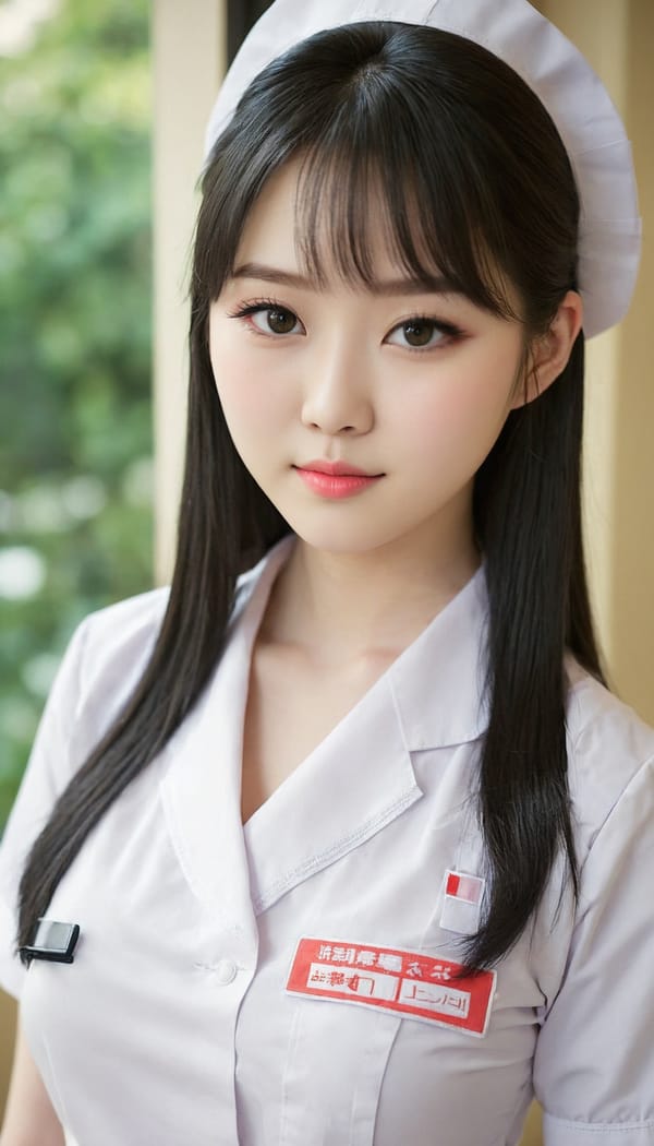 Tags: 21872187, SDXL
{"3": {"inputs": {"seed": 200483747981548, "steps": 64, "cfg": 5.47, "sampler_name": "dpmpp_2m", "scheduler": "karras", "denoise": 1.0, "model": ["27", 0], "positive": ["6", 0], "negative": ["7", 0], "latent_image": ["5", 0]}, "class_type": "KSampler"}, "4": {"inputs": {"ckpt_name": "juggernautXL_v8Rundiffusion.safetensors"}, "class_type": "CheckpointLoaderSimple"}, "5": {"inputs": {"width": 768, "height": 1344, "batch_size": 1}, "class_type": "EmptyLatentImage"}, "6": {"inputs": {"text": "19 year old girl, (japanese:1.09), (korean:1.11), (beautiful eyes:1.00), (idol:1.10), (pale skin:1.14), (cute:1.14), (seductive pose:1.09), (temptress:1.10), (double eyelids:0.98), (sexy lips:1.10), (seductive facial expression:1.08), (eyelashes:1.11), (slim:1.01), (detailed face:0.97), (blush:1.02), (in a seductive pose:1.00), (large perky breasts:1.13), (cleavage:1.04), (thigh gap:0.98), (nurse in uniform:1.01) working in a hospital ward, (textured skin:1.06), (skin fuzz:1.06), (detailed skin:1.06), (soft lighting:1.08), (natural looking skin:1.04), (RAW:1.09), (film:1.01), (portra:1.08), (candid cinema:1.07)", "clip": ["27", 1]}, "class_type": "CLIPTextEncode"}, "7": {"inputs": {"text": "(bad hands:1.05), (twisted:1.13), (low resolution:1.14), (open mouth:1.08), (watermark:1.06), (worst quality:1.08), (distorted:1.10)", "clip": ["27", 1]}, "class_type": "CLIPTextEncode"}, "8": {"inputs": {"samples": ["3", 0], "vae": ["4", 2]}, "class_type": "VAEDecode"}, "25": {"inputs": {"lora_name": "nudify_xl.safetensors", "strength_model": 0.17, "strength_clip": 0.05, "model": ["4", 0], "clip": ["4", 1]}, "class_type": "LoraLoader"}, "26": {"inputs": {"lora_name": "shirtlift_SDXL_v2.safetensors", "strength_model": 0.0, "strength_clip": 0.04, "model": ["25", 0], "clip": ["25", 1]}, "class_type": "LoraLoader"}, "27": {"inputs": {"lora_name": "PerfectEyesXL.safetensors", "strength_model": 0.13, "strength_clip": 0.14, "model": ["26", 0], "clip": ["26", 1]}, "class_type": "LoraLoader"}, "30": {"inputs": {"model_name": "4x_NMKD-Superscale-SP_178000_G.pth"}, "class_type": "UpscaleModelLoader"}, "31": {"inputs": {"upscale_model": ["30", 0], "image": ["8", 0]}, "class_type": "ImageUpscaleWithModel"}, "32": {"inputs": {"upscale_method": "lanczos", "scale_by": 0.5, "image": ["31", 0]}, "class_type": "ImageScaleBy"}, "33": {"inputs": {"pixels": ["32", 0], "vae": ["4", 2]}, "class_type": "VAEEncode"}, "34": {"inputs": {"seed": 200483747981548, "steps": 64, "cfg": 5.47, "sampler_name": "dpmpp_2m", "scheduler": "karras", "denoise": 0.3, "model": ["27", 0], "positive": ["6", 0], "negative": ["7", 0], "latent_image": ["33", 0]}, "class_type": "KSampler"}, "36": {"inputs": {"samples": ["34", 0], "vae": ["4", 2]}, "class_type": "VAEDecode"}, "39": {"inputs": {"filename_prefix": "comfyapi-1707732606576", "images": ["36", 0]}, "class_type": "SaveImage"}}