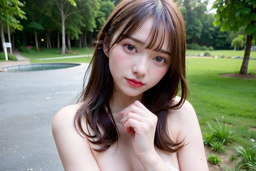 Tags: 21872187
<lora:JapaneseDollLikeness_v15:0.78>, <lora:taiwanDollLikeness_v20:0.27>, (ukrainian:0.96), (nude:0.90), outdoors, (seductive pose:1.18), extremely detailed eyes, cute, (photorealistic:1.19), sexy lips, seductive smile, double eyelids, eyelashes, pale skin, perky breasts, full body portrait, textured skin, best quality, sharp, (thigh gap:0.94), delicate and beautiful girl, 1girl, (stunningly attractive:1.19)
Negative prompt: sketches, anime, black and white, fat, (worst quality:2.20)
Steps: 32, Sampler: DPM++ 2M Karras, CFG scale: 6.91, Seed: 3483620641, Size: 768x512, Model hash: fc2511737a, Model: chilloutmix_NiPrunedFp32Fix, Seed resize from: -1x-1, Denoising strength: 0.45, Version: v1.2.1, Hires upscale: 2.0, Hires steps: 16, Hires upscaler: ESRGAN_4x