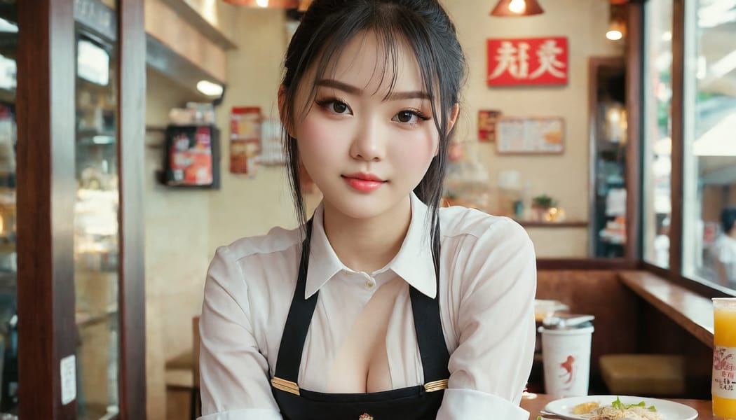 Tags: 21872187, SDXL
{"3": {"inputs": {"seed": 816129604740262, "steps": 64, "cfg": 5.14, "sampler_name": "dpmpp_2m", "scheduler": "karras", "denoise": 1.0, "model": ["27", 0], "positive": ["6", 0], "negative": ["7", 0], "latent_image": ["5", 0]}, "class_type": "KSampler"}, "4": {"inputs": {"ckpt_name": "juggernautxl.safetensors"}, "class_type": "CheckpointLoaderSimple"}, "5": {"inputs": {"width": 1344, "height": 768, "batch_size": 1}, "class_type": "EmptyLatentImage"}, "6": {"inputs": {"text": "19 year old girl, (chinese:1.08), (blush:1.03), (eyelashes:1.05), (detailed face:1.14), (cute:1.13), (seductive pose:1.07), (temptress:0.97), (pale skin:1.12), (idol:0.98), (double eyelids:0.95), (slim:1.08), (sexy lips:0.97), (seductive facial expression:1.11), (perky ass:1.01), (exposed ass:1.11), (looking back:1.00), (sexy ass:1.11), (thigh gap:1.11), (a waitress in uniform:1.09) working at a restaurant, (textured skin:1.00), (film:1.04), (RAW:1.01), (skin fuzz:1.03), (soft lighting:1.02), (portra:1.01), (natural looking skin:1.00), (detailed skin:1.07), (candid cinema:1.00)", "clip": ["27", 1]}, "class_type": "CLIPTextEncode"}, "7": {"inputs": {"text": "(low resolution:1.08), (bad hands:1.13), (worst quality:1.12), (distorted:1.09), (watermark:1.07), (open mouth:1.08), (twisted:1.13)", "clip": ["27", 1]}, "class_type": "CLIPTextEncode"}, "8": {"inputs": {"samples": ["3", 0], "vae": ["4", 2]}, "class_type": "VAEDecode"}, "25": {"inputs": {"lora_name": "nudify_xl.safetensors", "strength_model": 0.03, "strength_clip": 0.36, "model": ["4", 0], "clip": ["4", 1]}, "class_type": "LoraLoader"}, "26": {"inputs": {"lora_name": "shirtlift_SDXL_v2.safetensors", "strength_model": 0.04, "strength_clip": 0.12, "model": ["25", 0], "clip": ["25", 1]}, "class_type": "LoraLoader"}, "27": {"inputs": {"lora_name": "PerfectEyesXL.safetensors", "strength_model": 0.05, "strength_clip": 0.08, "model": ["26", 0], "clip": ["26", 1]}, "class_type": "LoraLoader"}, "30": {"inputs": {"model_name": "4x_NMKD-Superscale-SP_178000_G.pth"}, "class_type": "UpscaleModelLoader"}, "31": {"inputs": {"upscale_model": ["30", 0], "image": ["8", 0]}, "class_type": "ImageUpscaleWithModel"}, "32": {"inputs": {"upscale_method": "lanczos", "scale_by": 0.5, "image": ["31", 0]}, "class_type": "ImageScaleBy"}, "33": {"inputs": {"pixels": ["32", 0], "vae": ["4", 2]}, "class_type": "VAEEncode"}, "34": {"inputs": {"seed": 816129604740262, "steps": 64, "cfg": 5.14, "sampler_name": "dpmpp_2m", "scheduler": "karras", "denoise": 0.3, "model": ["27", 0], "positive": ["6", 0], "negative": ["7", 0], "latent_image": ["33", 0]}, "class_type": "KSampler"}, "36": {"inputs": {"samples": ["34", 0], "vae": ["4", 2]}, "class_type": "VAEDecode"}, "39": {"inputs": {"filename_prefix": "comfyapi-1728011484771", "images": ["36", 0]}, "class_type": "SaveImage"}}