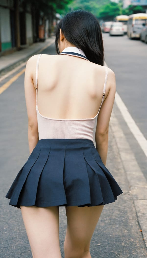 Tags: 21872187, SDXL
{"3": {"inputs": {"seed": 596864836389576, "steps": 32, "cfg": 7.45, "sampler_name": "dpmpp_2m", "scheduler": "karras", "denoise": 1.0, "model": ["27", 0], "positive": ["6", 0], "negative": ["7", 0], "latent_image": ["5", 0]}, "class_type": "KSampler"}, "4": {"inputs": {"ckpt_name": "helloworldxl.safetensors"}, "class_type": "CheckpointLoaderSimple"}, "5": {"inputs": {"width": 768, "height": 1344, "batch_size": 1}, "class_type": "EmptyLatentImage"}, "6": {"inputs": {"text": "28 year old girl, (taiwanese:1.02), (chinese:1.04), (pale skin:0.96), (double eyelids:0.96), (seductive facial expression:1.13), (beautiful eyes:1.00), (seductive pose:1.00), (temptress:1.00), (cute:1.14), (blush:0.97), (eyelashes:1.02), (detailed face:1.10), (sexy lips:1.11), (idol:1.08), (slim:0.98), (on all fours:1.06), (spreading ass cheeks:0.99), (from behind:1.01), (backboob:1.10), (school uniform:1.10), choker, busy street, (candid cinema:1.03), (portra:1.07), (RAW:1.06), (textured skin:1.08), (natural looking skin:1.07), (detailed skin:1.03), (film:1.04), (skin fuzz:1.03), (soft lighting:1.07)", "clip": ["27", 1]}, "class_type": "CLIPTextEncode"}, "7": {"inputs": {"text": "(worst quality:1.08), (open mouth:1.11), (distorted:1.08), (twisted:1.10), (low resolution:1.07), (bad hands:1.14), (watermark:1.07)", "clip": ["27", 1]}, "class_type": "CLIPTextEncode"}, "8": {"inputs": {"samples": ["3", 0], "vae": ["4", 2]}, "class_type": "VAEDecode"}, "25": {"inputs": {"lora_name": "nudify_xl.safetensors", "strength_model": 0.11, "strength_clip": 0.26, "model": ["4", 0], "clip": ["4", 1]}, "class_type": "LoraLoader"}, "26": {"inputs": {"lora_name": "shirtlift_SDXL_v2.safetensors", "strength_model": 0.17, "strength_clip": 0.11, "model": ["25", 0], "clip": ["25", 1]}, "class_type": "LoraLoader"}, "27": {"inputs": {"lora_name": "PerfectEyesXL.safetensors", "strength_model": 0.0, "strength_clip": 0.08, "model": ["26", 0], "clip": ["26", 1]}, "class_type": "LoraLoader"}, "30": {"inputs": {"model_name": "4x_NMKD-Superscale-SP_178000_G.pth"}, "class_type": "UpscaleModelLoader"}, "31": {"inputs": {"upscale_model": ["30", 0], "image": ["8", 0]}, "class_type": "ImageUpscaleWithModel"}, "32": {"inputs": {"upscale_method": "lanczos", "scale_by": 0.5, "image": ["31", 0]}, "class_type": "ImageScaleBy"}, "33": {"inputs": {"pixels": ["32", 0], "vae": ["4", 2]}, "class_type": "VAEEncode"}, "34": {"inputs": {"seed": 596864836389576, "steps": 32, "cfg": 7.45, "sampler_name": "dpmpp_2m", "scheduler": "karras", "denoise": 0.3, "model": ["27", 0], "positive": ["6", 0], "negative": ["7", 0], "latent_image": ["33", 0]}, "class_type": "KSampler"}, "36": {"inputs": {"samples": ["34", 0], "vae": ["4", 2]}, "class_type": "VAEDecode"}, "39": {"inputs": {"filename_prefix": "comfyapi-1713178352022", "images": ["36", 0]}, "class_type": "SaveImage"}}