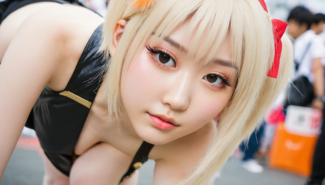 Tags: 21872187, SDXL
{"3": {"inputs": {"seed": 298790073179410, "steps": 64, "cfg": 6.78, "sampler_name": "dpmpp_2m", "scheduler": "karras", "denoise": 1.0, "model": ["27", 0], "positive": ["6", 0], "negative": ["7", 0], "latent_image": ["5", 0]}, "class_type": "KSampler"}, "4": {"inputs": {"ckpt_name": "juggernautxl.safetensors"}, "class_type": "CheckpointLoaderSimple"}, "5": {"inputs": {"width": 1344, "height": 768, "batch_size": 1}, "class_type": "EmptyLatentImage"}, "6": {"inputs": {"text": "21 year old girl, (taiwanese:1.06), (pale skin:1.03), (beautiful eyes:0.96), (eyelashes:0.97), (temptress:0.99), (blush:0.97), (double eyelids:0.98), (detailed face:1.01), (seductive pose:1.04), (cute:1.12), (seductive facial expression:1.01), (sexy lips:0.99), (slim:1.07), (idol:1.05), (perky ass:1.12), (exposed ass:1.12), (looking back:1.08), (sexy ass:1.13), (thigh gap:1.00), (in a cosplay:0.95) at comiket posing for camera, (candid cinema:1.09), (RAW:1.00), (natural looking skin:1.09), (film:1.09), (portra:1.04), (soft lighting:1.05), (detailed skin:1.00), (skin fuzz:1.03), (textured skin:1.04)", "clip": ["27", 1]}, "class_type": "CLIPTextEncode"}, "7": {"inputs": {"text": "(worst quality:1.09), (watermark:1.09), (bad hands:1.06), (twisted:1.09), (low resolution:1.14), (distorted:1.14), (open mouth:1.13)", "clip": ["27", 1]}, "class_type": "CLIPTextEncode"}, "8": {"inputs": {"samples": ["3", 0], "vae": ["4", 2]}, "class_type": "VAEDecode"}, "25": {"inputs": {"lora_name": "nudify_xl.safetensors", "strength_model": 0.35, "strength_clip": 0.02, "model": ["4", 0], "clip": ["4", 1]}, "class_type": "LoraLoader"}, "26": {"inputs": {"lora_name": "shirtlift_SDXL_v2.safetensors", "strength_model": 0.09, "strength_clip": 0.17, "model": ["25", 0], "clip": ["25", 1]}, "class_type": "LoraLoader"}, "27": {"inputs": {"lora_name": "PerfectEyesXL.safetensors", "strength_model": 0.16, "strength_clip": 0.07, "model": ["26", 0], "clip": ["26", 1]}, "class_type": "LoraLoader"}, "30": {"inputs": {"model_name": "4x_NMKD-Superscale-SP_178000_G.pth"}, "class_type": "UpscaleModelLoader"}, "31": {"inputs": {"upscale_model": ["30", 0], "image": ["8", 0]}, "class_type": "ImageUpscaleWithModel"}, "32": {"inputs": {"upscale_method": "lanczos", "scale_by": 0.5, "image": ["31", 0]}, "class_type": "ImageScaleBy"}, "33": {"inputs": {"pixels": ["32", 0], "vae": ["4", 2]}, "class_type": "VAEEncode"}, "34": {"inputs": {"seed": 298790073179410, "steps": 64, "cfg": 6.78, "sampler_name": "dpmpp_2m", "scheduler": "karras", "denoise": 0.3, "model": ["27", 0], "positive": ["6", 0], "negative": ["7", 0], "latent_image": ["33", 0]}, "class_type": "KSampler"}, "36": {"inputs": {"samples": ["34", 0], "vae": ["4", 2]}, "class_type": "VAEDecode"}, "39": {"inputs": {"filename_prefix": "comfyapi-1728220671555", "images": ["36", 0]}, "class_type": "SaveImage"}}