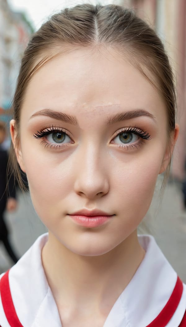 Tags: 21872187, SDXL
{"3": {"inputs": {"seed": 800114623728332, "steps": 64, "cfg": 7.77, "sampler_name": "dpmpp_2m", "scheduler": "karras", "denoise": 1.0, "model": ["27", 0], "positive": ["6", 0], "negative": ["7", 0], "latent_image": ["5", 0]}, "class_type": "KSampler"}, "4": {"inputs": {"ckpt_name": "juggernautXL_v8Rundiffusion.safetensors"}, "class_type": "CheckpointLoaderSimple"}, "5": {"inputs": {"width": 768, "height": 1344, "batch_size": 1}, "class_type": "EmptyLatentImage"}, "6": {"inputs": {"text": "25 year old girl, (ukrainian:1.13), (eyelashes:1.05), (detailed face:1.03), (slim:1.01), (double eyelids:1.11), (seductive facial expression:1.02), (sexy lips:1.09), (blush:1.00), (pale skin:0.99), (idol:1.07), (cute:0.98), (temptress:1.07), (beautiful eyes:1.04), (in a seductive pose:1.00), (large perky breasts:1.14), (cleavage:0.95), (thigh gap:1.01), (school uniform:0.96), choker, busy street, (detailed skin:1.06), (candid cinema:1.01), (film:1.02), (natural looking skin:1.09), (RAW:1.04), (portra:1.05), (textured skin:1.00), (skin fuzz:1.04)", "clip": ["27", 1]}, "class_type": "CLIPTextEncode"}, "7": {"inputs": {"text": "(twisted:1.05), (worst quality:1.14), (bad hands:1.14), (low resolution:1.05), (watermark:1.05), (open mouth:1.09), (distorted:1.13)", "clip": ["27", 1]}, "class_type": "CLIPTextEncode"}, "8": {"inputs": {"samples": ["3", 0], "vae": ["4", 2]}, "class_type": "VAEDecode"}, "25": {"inputs": {"lora_name": "nudify_xl.safetensors", "strength_model": 0.01, "strength_clip": 0.11, "model": ["4", 0], "clip": ["4", 1]}, "class_type": "LoraLoader"}, "26": {"inputs": {"lora_name": "shirtlift_SDXL_v2.safetensors", "strength_model": 0.18, "strength_clip": 0.18, "model": ["25", 0], "clip": ["25", 1]}, "class_type": "LoraLoader"}, "27": {"inputs": {"lora_name": "PerfectEyesXL.safetensors", "strength_model": 0.08, "strength_clip": 0.17, "model": ["26", 0], "clip": ["26", 1]}, "class_type": "LoraLoader"}, "30": {"inputs": {"model_name": "4x_NMKD-Superscale-SP_178000_G.pth"}, "class_type": "UpscaleModelLoader"}, "31": {"inputs": {"upscale_model": ["30", 0], "image": ["8", 0]}, "class_type": "ImageUpscaleWithModel"}, "32": {"inputs": {"upscale_method": "lanczos", "scale_by": 0.5, "image": ["31", 0]}, "class_type": "ImageScaleBy"}, "33": {"inputs": {"pixels": ["32", 0], "vae": ["4", 2]}, "class_type": "VAEEncode"}, "34": {"inputs": {"seed": 800114623728332, "steps": 64, "cfg": 7.77, "sampler_name": "dpmpp_2m", "scheduler": "karras", "denoise": 0.3, "model": ["27", 0], "positive": ["6", 0], "negative": ["7", 0], "latent_image": ["33", 0]}, "class_type": "KSampler"}, "36": {"inputs": {"samples": ["34", 0], "vae": ["4", 2]}, "class_type": "VAEDecode"}, "39": {"inputs": {"filename_prefix": "comfyapi-1707290863627", "images": ["36", 0]}, "class_type": "SaveImage"}}