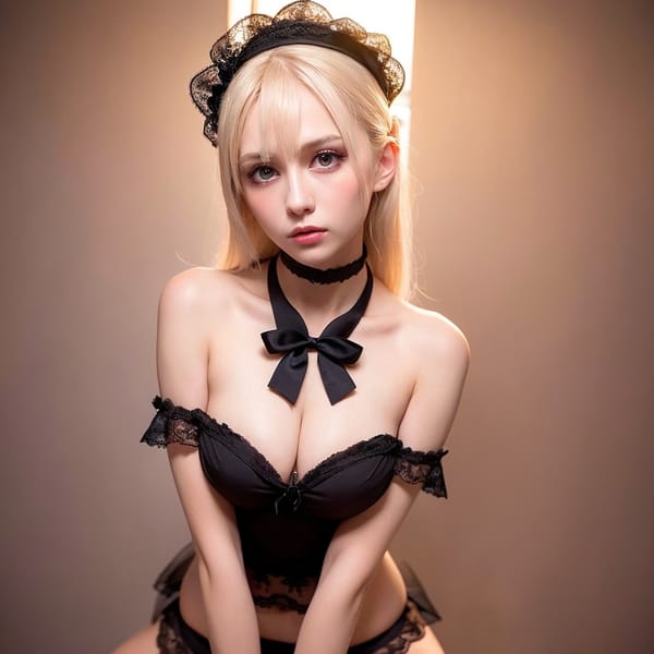 Tags: 21872187
<lora:YaeMiko_Test:0.33>, (russian:1.02), maid cafe, stockings, (maid costume:0.91), choker, bowtie, headband, (pleated skirt:0.91), (seductive pose:1.16), extremely detailed eyes, extremely detailed face, cute, (photorealistic:1.12), sexy lips, seductive smile, double eyelids, eyelashes, pale skin, perky breasts, textured skin, RAW, sharp, hyper realistic, tall, (thigh gap:1.16), blush, delicate and beautiful girl, 1girl
Negative prompt: drawings, anime, black and white, fat, (worst quality:1.97)
Steps: 32, Sampler: DPM++ 2M Karras, CFG scale: 7.37, Seed: 1296580124, Size: 512x512, Model hash: fc2511737a, Model: chilloutmix_NiPrunedFp32Fix, Seed resize from: -1x-1, Denoising strength: 0.4, Version: v1.2.1, Hires upscale: 2.0, Hires steps: 64, Hires upscaler: ESRGAN_4x