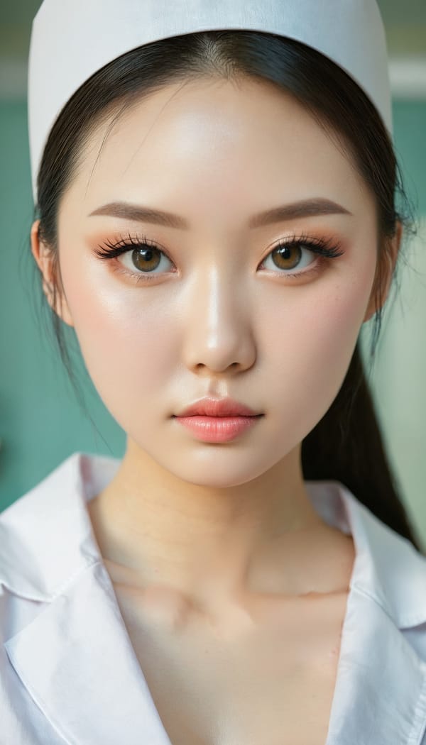 Tags: 21872187, SDXL
{"3": {"inputs": {"seed": 388688110870454, "steps": 32, "cfg": 7.12, "sampler_name": "dpmpp_2m", "scheduler": "karras", "denoise": 1.0, "model": ["27", 0], "positive": ["6", 0], "negative": ["7", 0], "latent_image": ["5", 0]}, "class_type": "KSampler"}, "4": {"inputs": {"ckpt_name": "juggernautxl.safetensors"}, "class_type": "CheckpointLoaderSimple"}, "5": {"inputs": {"width": 768, "height": 1344, "batch_size": 1}, "class_type": "EmptyLatentImage"}, "6": {"inputs": {"text": "24 year old girl, (chinese:1.02), (ukrainian:1.03), (detailed face:1.02), (idol:0.99), (eyelashes:1.02), (slim:1.12), (pale skin:1.12), (seductive facial expression:1.02), (cute:1.00), (double eyelids:1.00), (seductive pose:1.02), (sexy lips:1.10), (blush:1.09), (beautiful eyes:1.14), (temptress:1.07), (in a seductive pose:1.14), (large perky breasts:1.05), (cleavage:0.97), (thigh gap:0.96), (nurse in uniform:0.98) working in a hospital ward, (natural looking skin:1.01), (soft lighting:1.04), (textured skin:1.05), (portra:1.08), (skin fuzz:1.08), (candid cinema:1.08), (detailed skin:1.09), (RAW:1.09), (film:1.02)", "clip": ["27", 1]}, "class_type": "CLIPTextEncode"}, "7": {"inputs": {"text": "(watermark:1.09), (low resolution:1.12), (worst quality:1.07), (open mouth:1.10), (distorted:1.12), (twisted:1.12), (bad hands:1.09)", "clip": ["27", 1]}, "class_type": "CLIPTextEncode"}, "8": {"inputs": {"samples": ["3", 0], "vae": ["4", 2]}, "class_type": "VAEDecode"}, "25": {"inputs": {"lora_name": "nudify_xl.safetensors", "strength_model": 0.39, "strength_clip": 0.21, "model": ["4", 0], "clip": ["4", 1]}, "class_type": "LoraLoader"}, "26": {"inputs": {"lora_name": "shirtlift_SDXL_v2.safetensors", "strength_model": 0.16, "strength_clip": 0.06, "model": ["25", 0], "clip": ["25", 1]}, "class_type": "LoraLoader"}, "27": {"inputs": {"lora_name": "PerfectEyesXL.safetensors", "strength_model": 0.18, "strength_clip": 0.18, "model": ["26", 0], "clip": ["26", 1]}, "class_type": "LoraLoader"}, "30": {"inputs": {"model_name": "4x_NMKD-Superscale-SP_178000_G.pth"}, "class_type": "UpscaleModelLoader"}, "31": {"inputs": {"upscale_model": ["30", 0], "image": ["8", 0]}, "class_type": "ImageUpscaleWithModel"}, "32": {"inputs": {"upscale_method": "lanczos", "scale_by": 0.5, "image": ["31", 0]}, "class_type": "ImageScaleBy"}, "33": {"inputs": {"pixels": ["32", 0], "vae": ["4", 2]}, "class_type": "VAEEncode"}, "34": {"inputs": {"seed": 388688110870454, "steps": 32, "cfg": 7.12, "sampler_name": "dpmpp_2m", "scheduler": "karras", "denoise": 0.3, "model": ["27", 0], "positive": ["6", 0], "negative": ["7", 0], "latent_image": ["33", 0]}, "class_type": "KSampler"}, "36": {"inputs": {"samples": ["34", 0], "vae": ["4", 2]}, "class_type": "VAEDecode"}, "39": {"inputs": {"filename_prefix": "comfyapi-1716059824543", "images": ["36", 0]}, "class_type": "SaveImage"}}