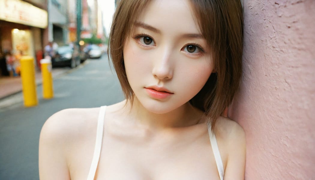 Tags: 21872187, SDXL
{"3": {"inputs": {"seed": 140904630693166, "steps": 64, "cfg": 6.26, "sampler_name": "dpmpp_2m", "scheduler": "karras", "denoise": 1.0, "model": ["27", 0], "positive": ["6", 0], "negative": ["7", 0], "latent_image": ["5", 0]}, "class_type": "KSampler"}, "4": {"inputs": {"ckpt_name": "leosamsHelloworldSDXL_helloworldSDXL32DPO.safetensors"}, "class_type": "CheckpointLoaderSimple"}, "5": {"inputs": {"width": 1344, "height": 768, "batch_size": 1}, "class_type": "EmptyLatentImage"}, "6": {"inputs": {"text": "22 year old girl, (detailed face:0.97), (seductive pose:0.99), (seductive facial expression:0.98), (beautiful eyes:1.10), (cute:1.10), (temptress:1.08), (pale skin:1.09), (blush:1.05), (double eyelids:1.01), (eyelashes:1.08), (slim:1.11), (idol:0.95), (in a seductive pose:1.06), (large perky breasts:0.99), (cleavage:1.01), (thigh gap:0.96), (white tanktop:0.95), busy street, (detailed skin:1.05), (skin fuzz:1.02), (natural looking skin:1.01), (soft lighting:1.04), (candid cinema:1.03), (RAW:1.04), (portra:1.08), (textured skin:1.07), (film:1.05)", "clip": ["27", 1]}, "class_type": "CLIPTextEncode"}, "7": {"inputs": {"text": "(open mouth:1.11), (twisted:1.11), (worst quality:1.14), (watermark:1.05), (distorted:1.06), (low resolution:1.11), (bad hands:1.13)", "clip": ["27", 1]}, "class_type": "CLIPTextEncode"}, "8": {"inputs": {"samples": ["3", 0], "vae": ["4", 2]}, "class_type": "VAEDecode"}, "25": {"inputs": {"lora_name": "nudify_xl.safetensors", "strength_model": 0.22, "strength_clip": 0.26, "model": ["4", 0], "clip": ["4", 1]}, "class_type": "LoraLoader"}, "26": {"inputs": {"lora_name": "shirtlift_SDXL_v2.safetensors", "strength_model": 0.05, "strength_clip": 0.04, "model": ["25", 0], "clip": ["25", 1]}, "class_type": "LoraLoader"}, "27": {"inputs": {"lora_name": "PerfectEyesXL.safetensors", "strength_model": 0.18, "strength_clip": 0.18, "model": ["26", 0], "clip": ["26", 1]}, "class_type": "LoraLoader"}, "30": {"inputs": {"model_name": "4x_NMKD-Superscale-SP_178000_G.pth"}, "class_type": "UpscaleModelLoader"}, "31": {"inputs": {"upscale_model": ["30", 0], "image": ["8", 0]}, "class_type": "ImageUpscaleWithModel"}, "32": {"inputs": {"upscale_method": "lanczos", "scale_by": 0.5, "image": ["31", 0]}, "class_type": "ImageScaleBy"}, "33": {"inputs": {"pixels": ["32", 0], "vae": ["4", 2]}, "class_type": "VAEEncode"}, "34": {"inputs": {"seed": 140904630693166, "steps": 64, "cfg": 6.26, "sampler_name": "dpmpp_2m", "scheduler": "karras", "denoise": 0.3, "model": ["27", 0], "positive": ["6", 0], "negative": ["7", 0], "latent_image": ["33", 0]}, "class_type": "KSampler"}, "36": {"inputs": {"samples": ["34", 0], "vae": ["4", 2]}, "class_type": "VAEDecode"}, "39": {"inputs": {"filename_prefix": "comfyapi-1708073058680", "images": ["36", 0]}, "class_type": "SaveImage"}}