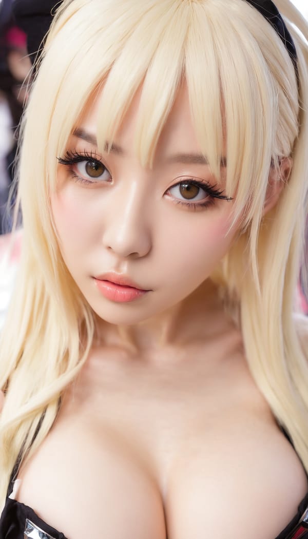 Tags: 21872187, SDXL
{"3": {"inputs": {"seed": 963223969435161, "steps": 64, "cfg": 7.8, "sampler_name": "dpmpp_2m", "scheduler": "karras", "denoise": 1.0, "model": ["27", 0], "positive": ["6", 0], "negative": ["7", 0], "latent_image": ["5", 0]}, "class_type": "KSampler"}, "4": {"inputs": {"ckpt_name": "juggernautxl.safetensors"}, "class_type": "CheckpointLoaderSimple"}, "5": {"inputs": {"width": 768, "height": 1344, "batch_size": 1}, "class_type": "EmptyLatentImage"}, "6": {"inputs": {"text": "26 year old girl, (sexy lips:1.07), (double eyelids:1.09), (seductive facial expression:0.98), (slim:1.14), (blush:0.99), (detailed face:1.06), (temptress:0.99), (beautiful eyes:1.06), (cute:1.04), (seductive pose:0.95), (eyelashes:1.00), (idol:1.14), (pale skin:0.99), (in a seductive pose:1.10), (large perky breasts:0.98), (cleavage:1.08), (thigh gap:1.00), (in a cosplay:1.13) at comiket posing for camera, (detailed skin:1.00), (film:1.04), (textured skin:1.01), (portra:1.05), (natural looking skin:1.07), (soft lighting:1.08), (RAW:1.07), (candid cinema:1.01), (skin fuzz:1.07)", "clip": ["27", 1]}, "class_type": "CLIPTextEncode"}, "7": {"inputs": {"text": "(watermark:1.13), (twisted:1.07), (low resolution:1.08), (worst quality:1.09), (distorted:1.11), (bad hands:1.11)", "clip": ["27", 1]}, "class_type": "CLIPTextEncode"}, "8": {"inputs": {"samples": ["3", 0], "vae": ["4", 2]}, "class_type": "VAEDecode"}, "25": {"inputs": {"lora_name": "nudify_xl.safetensors", "strength_model": 0.28, "strength_clip": 0.0, "model": ["4", 0], "clip": ["4", 1]}, "class_type": "LoraLoader"}, "26": {"inputs": {"lora_name": "shirtlift_SDXL_v2.safetensors", "strength_model": 0.05, "strength_clip": 0.0, "model": ["25", 0], "clip": ["25", 1]}, "class_type": "LoraLoader"}, "27": {"inputs": {"lora_name": "PerfectEyesXL.safetensors", "strength_model": 0.1, "strength_clip": 0.18, "model": ["26", 0], "clip": ["26", 1]}, "class_type": "LoraLoader"}, "30": {"inputs": {"model_name": "4x_NMKD-Superscale-SP_178000_G.pth"}, "class_type": "UpscaleModelLoader"}, "31": {"inputs": {"upscale_model": ["30", 0], "image": ["8", 0]}, "class_type": "ImageUpscaleWithModel"}, "32": {"inputs": {"upscale_method": "lanczos", "scale_by": 0.5, "image": ["31", 0]}, "class_type": "ImageScaleBy"}, "33": {"inputs": {"pixels": ["32", 0], "vae": ["4", 2]}, "class_type": "VAEEncode"}, "34": {"inputs": {"seed": 963223969435161, "steps": 64, "cfg": 7.8, "sampler_name": "dpmpp_2m", "scheduler": "karras", "denoise": 0.3, "model": ["27", 0], "positive": ["6", 0], "negative": ["7", 0], "latent_image": ["33", 0]}, "class_type": "KSampler"}, "36": {"inputs": {"samples": ["34", 0], "vae": ["4", 2]}, "class_type": "VAEDecode"}, "39": {"inputs": {"filename_prefix": "comfyapi-1726708393904", "images": ["36", 0]}, "class_type": "SaveImage"}}