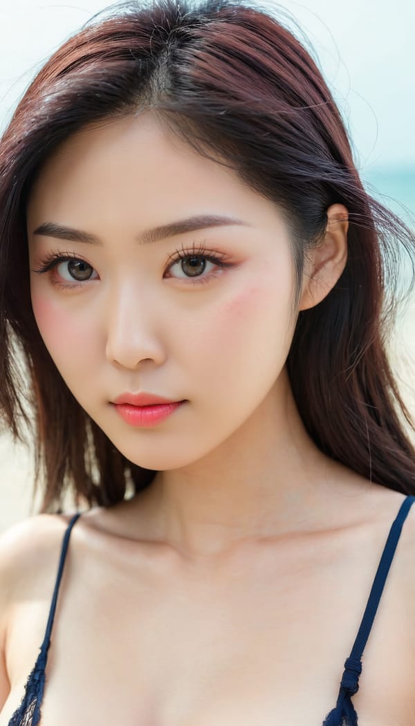 Tags: 21872187, SDXL
{"3": {"inputs": {"seed": 339531116225898, "steps": 32, "cfg": 7.27, "sampler_name": "dpmpp_2m", "scheduler": "karras", "denoise": 1.0, "model": ["27", 0], "positive": ["6", 0], "negative": ["7", 0], "latent_image": ["5", 0]}, "class_type": "KSampler"}, "4": {"inputs": {"ckpt_name": "juggernautxl.safetensors"}, "class_type": "CheckpointLoaderSimple"}, "5": {"inputs": {"width": 768, "height": 1344, "batch_size": 1}, "class_type": "EmptyLatentImage"}, "6": {"inputs": {"text": "28 year old girl, (japanese:1.14), (taiwanese:1.11), (double eyelids:1.07), (detailed face:1.02), (slim:1.14), (sexy lips:1.11), (pale skin:1.04), (cute:1.01), (eyelashes:1.04), (seductive facial expression:1.06), (temptress:1.13), (seductive pose:1.12), (idol:0.95), (blush:0.98), (beautiful eyes:1.14), (in a seductive pose:0.97), (large perky breasts:1.09), (cleavage:1.09), (thigh gap:1.04), wearing (bikini:1.07) at a beach, (soft lighting:1.02), (skin fuzz:1.05), (RAW:1.02), (textured skin:1.05), (portra:1.06), (detailed skin:1.05), (candid cinema:1.04), (film:1.07), (natural looking skin:1.02)", "clip": ["27", 1]}, "class_type": "CLIPTextEncode"}, "7": {"inputs": {"text": "(bad hands:1.12), (distorted:1.08), (watermark:1.08), (twisted:1.07), (open mouth:1.11), (low resolution:1.14), (worst quality:1.08)", "clip": ["27", 1]}, "class_type": "CLIPTextEncode"}, "8": {"inputs": {"samples": ["3", 0], "vae": ["4", 2]}, "class_type": "VAEDecode"}, "25": {"inputs": {"lora_name": "nudify_xl.safetensors", "strength_model": 0.17, "strength_clip": 0.13, "model": ["4", 0], "clip": ["4", 1]}, "class_type": "LoraLoader"}, "26": {"inputs": {"lora_name": "shirtlift_SDXL_v2.safetensors", "strength_model": 0.14, "strength_clip": 0.02, "model": ["25", 0], "clip": ["25", 1]}, "class_type": "LoraLoader"}, "27": {"inputs": {"lora_name": "PerfectEyesXL.safetensors", "strength_model": 0.14, "strength_clip": 0.06, "model": ["26", 0], "clip": ["26", 1]}, "class_type": "LoraLoader"}, "30": {"inputs": {"model_name": "4x_NMKD-Superscale-SP_178000_G.pth"}, "class_type": "UpscaleModelLoader"}, "31": {"inputs": {"upscale_model": ["30", 0], "image": ["8", 0]}, "class_type": "ImageUpscaleWithModel"}, "32": {"inputs": {"upscale_method": "lanczos", "scale_by": 0.5, "image": ["31", 0]}, "class_type": "ImageScaleBy"}, "33": {"inputs": {"pixels": ["32", 0], "vae": ["4", 2]}, "class_type": "VAEEncode"}, "34": {"inputs": {"seed": 339531116225898, "steps": 32, "cfg": 7.27, "sampler_name": "dpmpp_2m", "scheduler": "karras", "denoise": 0.3, "model": ["27", 0], "positive": ["6", 0], "negative": ["7", 0], "latent_image": ["33", 0]}, "class_type": "KSampler"}, "36": {"inputs": {"samples": ["34", 0], "vae": ["4", 2]}, "class_type": "VAEDecode"}, "39": {"inputs": {"filename_prefix": "comfyapi-1713532201614", "images": ["36", 0]}, "class_type": "SaveImage"}}