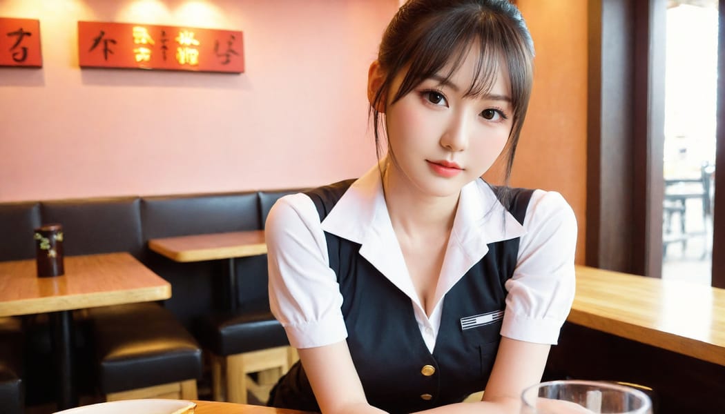 Tags: 21872187, SDXL
{"3": {"inputs": {"seed": 495697894215583, "steps": 64, "cfg": 7.75, "sampler_name": "dpmpp_2m", "scheduler": "karras", "denoise": 1.0, "model": ["27", 0], "positive": ["6", 0], "negative": ["7", 0], "latent_image": ["5", 0]}, "class_type": "KSampler"}, "4": {"inputs": {"ckpt_name": "leosamsHelloworldSDXL_helloworldSDXL32DPO.safetensors"}, "class_type": "CheckpointLoaderSimple"}, "5": {"inputs": {"width": 1344, "height": 768, "batch_size": 1}, "class_type": "EmptyLatentImage"}, "6": {"inputs": {"text": "28 year old girl, (japanese:0.99), (seductive facial expression:1.10), (blush:1.09), (eyelashes:1.01), (sexy lips:0.97), (beautiful eyes:1.14), (pale skin:0.95), (temptress:1.07), (seductive pose:1.00), (cute:1.04), (double eyelids:1.02), (slim:1.03), (idol:1.13), (detailed face:1.09), (in a seductive pose:1.10), (large perky breasts:1.10), (cleavage:1.14), (thigh gap:1.06), (a waitress in uniform:1.07) working at a restaurant, (soft lighting:1.00), (film:1.07), (natural looking skin:1.01), (candid cinema:1.03), (textured skin:1.06), (skin fuzz:1.09), (RAW:1.09), (portra:1.05), (detailed skin:1.04)", "clip": ["27", 1]}, "class_type": "CLIPTextEncode"}, "7": {"inputs": {"text": "(worst quality:1.10), (twisted:1.09), (distorted:1.11), (open mouth:1.11), (low resolution:1.08), (watermark:1.08), (bad hands:1.07)", "clip": ["27", 1]}, "class_type": "CLIPTextEncode"}, "8": {"inputs": {"samples": ["3", 0], "vae": ["4", 2]}, "class_type": "VAEDecode"}, "25": {"inputs": {"lora_name": "nudify_xl.safetensors", "strength_model": 0.37, "strength_clip": 0.18, "model": ["4", 0], "clip": ["4", 1]}, "class_type": "LoraLoader"}, "26": {"inputs": {"lora_name": "shirtlift_SDXL_v2.safetensors", "strength_model": 0.08, "strength_clip": 0.0, "model": ["25", 0], "clip": ["25", 1]}, "class_type": "LoraLoader"}, "27": {"inputs": {"lora_name": "PerfectEyesXL.safetensors", "strength_model": 0.11, "strength_clip": 0.12, "model": ["26", 0], "clip": ["26", 1]}, "class_type": "LoraLoader"}, "30": {"inputs": {"model_name": "4x_NMKD-Superscale-SP_178000_G.pth"}, "class_type": "UpscaleModelLoader"}, "31": {"inputs": {"upscale_model": ["30", 0], "image": ["8", 0]}, "class_type": "ImageUpscaleWithModel"}, "32": {"inputs": {"upscale_method": "lanczos", "scale_by": 0.5, "image": ["31", 0]}, "class_type": "ImageScaleBy"}, "33": {"inputs": {"pixels": ["32", 0], "vae": ["4", 2]}, "class_type": "VAEEncode"}, "34": {"inputs": {"seed": 495697894215583, "steps": 64, "cfg": 7.75, "sampler_name": "dpmpp_2m", "scheduler": "karras", "denoise": 0.3, "model": ["27", 0], "positive": ["6", 0], "negative": ["7", 0], "latent_image": ["33", 0]}, "class_type": "KSampler"}, "36": {"inputs": {"samples": ["34", 0], "vae": ["4", 2]}, "class_type": "VAEDecode"}, "39": {"inputs": {"filename_prefix": "comfyapi-1707809777003", "images": ["36", 0]}, "class_type": "SaveImage"}}