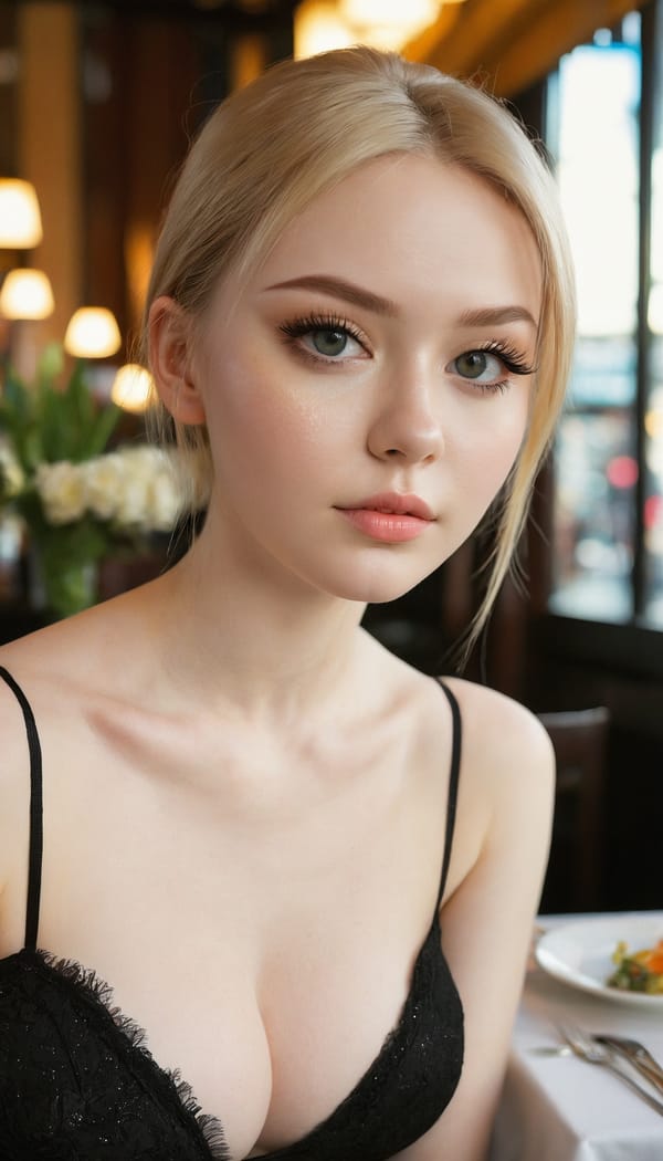 Tags: 21872187, SDXL
{"3": {"inputs": {"seed": 487135547300420, "steps": 32, "cfg": 6.36, "sampler_name": "dpmpp_2m", "scheduler": "karras", "denoise": 1.0, "model": ["27", 0], "positive": ["6", 0], "negative": ["7", 0], "latent_image": ["5", 0]}, "class_type": "KSampler"}, "4": {"inputs": {"ckpt_name": "juggernautxl.safetensors"}, "class_type": "CheckpointLoaderSimple"}, "5": {"inputs": {"width": 768, "height": 1344, "batch_size": 1}, "class_type": "EmptyLatentImage"}, "6": {"inputs": {"text": "21 year old girl, (irish:1.11), (ukrainian:1.00), (slim:0.98), (cute:1.07), (idol:1.09), (seductive facial expression:1.05), (blush:0.96), (temptress:1.11), (double eyelids:1.08), (sexy lips:1.07), (eyelashes:1.13), (detailed face:0.98), (pale skin:1.05), (in a seductive pose:1.07), (large perky breasts:1.02), (cleavage:1.11), (thigh gap:1.05), (wearing a little black dress:1.12) at a fine dining restaurant, (candid cinema:1.06), (skin fuzz:1.05), (natural looking skin:1.08), (film:1.07), (textured skin:1.08), (portra:1.00), (detailed skin:1.07), (RAW:1.05), (soft lighting:1.04)", "clip": ["27", 1]}, "class_type": "CLIPTextEncode"}, "7": {"inputs": {"text": "(worst quality:1.11), (low resolution:1.06), (open mouth:1.05), (bad hands:1.11), (watermark:1.10), (distorted:1.05), (twisted:1.07)", "clip": ["27", 1]}, "class_type": "CLIPTextEncode"}, "8": {"inputs": {"samples": ["3", 0], "vae": ["4", 2]}, "class_type": "VAEDecode"}, "25": {"inputs": {"lora_name": "nudify_xl.safetensors", "strength_model": 0.21, "strength_clip": 0.35, "model": ["4", 0], "clip": ["4", 1]}, "class_type": "LoraLoader"}, "26": {"inputs": {"lora_name": "shirtlift_SDXL_v2.safetensors", "strength_model": 0.05, "strength_clip": 0.06, "model": ["25", 0], "clip": ["25", 1]}, "class_type": "LoraLoader"}, "27": {"inputs": {"lora_name": "PerfectEyesXL.safetensors", "strength_model": 0.18, "strength_clip": 0.15, "model": ["26", 0], "clip": ["26", 1]}, "class_type": "LoraLoader"}, "30": {"inputs": {"model_name": "4x_NMKD-Superscale-SP_178000_G.pth"}, "class_type": "UpscaleModelLoader"}, "31": {"inputs": {"upscale_model": ["30", 0], "image": ["8", 0]}, "class_type": "ImageUpscaleWithModel"}, "32": {"inputs": {"upscale_method": "lanczos", "scale_by": 0.5, "image": ["31", 0]}, "class_type": "ImageScaleBy"}, "33": {"inputs": {"pixels": ["32", 0], "vae": ["4", 2]}, "class_type": "VAEEncode"}, "34": {"inputs": {"seed": 487135547300420, "steps": 32, "cfg": 6.36, "sampler_name": "dpmpp_2m", "scheduler": "karras", "denoise": 0.3, "model": ["27", 0], "positive": ["6", 0], "negative": ["7", 0], "latent_image": ["33", 0]}, "class_type": "KSampler"}, "36": {"inputs": {"samples": ["34", 0], "vae": ["4", 2]}, "class_type": "VAEDecode"}, "39": {"inputs": {"filename_prefix": "comfyapi-1735180165092", "images": ["36", 0]}, "class_type": "SaveImage"}}