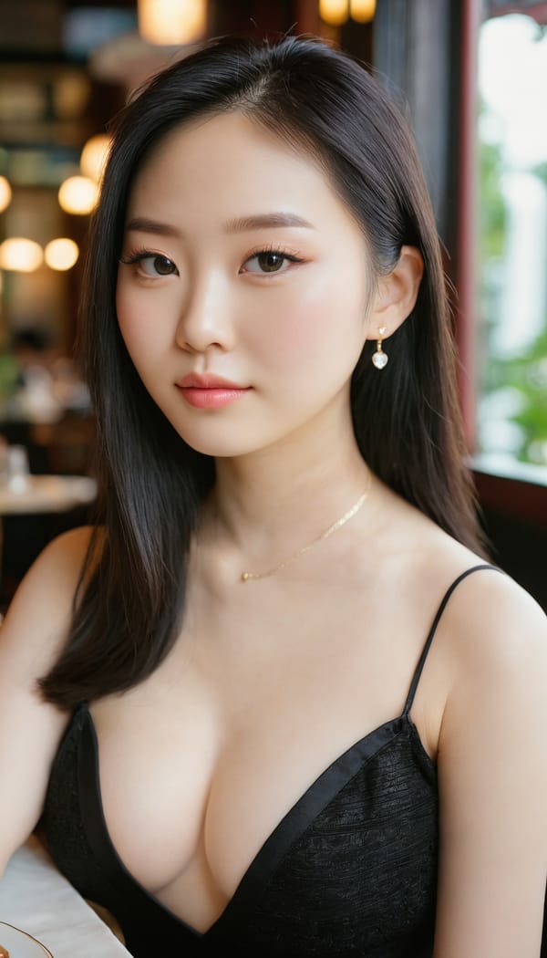 Tags: 21872187, SDXL
{"3": {"inputs": {"seed": 963796963848744, "steps": 64, "cfg": 6.28, "sampler_name": "dpmpp_2m", "scheduler": "karras", "denoise": 1.0, "model": ["27", 0], "positive": ["6", 0], "negative": ["7", 0], "latent_image": ["5", 0]}, "class_type": "KSampler"}, "4": {"inputs": {"ckpt_name": "juggernautxl.safetensors"}, "class_type": "CheckpointLoaderSimple"}, "5": {"inputs": {"width": 768, "height": 1344, "batch_size": 1}, "class_type": "EmptyLatentImage"}, "6": {"inputs": {"text": "25 year old girl, (chinese:1.07), (beautiful eyes:1.05), (pale skin:1.03), (blush:1.11), (seductive facial expression:1.03), (seductive pose:0.96), (eyelashes:0.99), (sexy lips:1.01), (detailed face:1.09), (slim:1.00), (temptress:1.01), (idol:1.08), (in a seductive pose:0.95), (large perky breasts:1.09), (cleavage:0.97), (thigh gap:1.14), (wearing a little black dress:1.12) at a fine dining restaurant, (textured skin:1.08), (natural looking skin:1.05), (candid cinema:1.04), (portra:1.05), (detailed skin:1.01), (soft lighting:1.03), (RAW:1.03), (skin fuzz:1.07), (film:1.04)", "clip": ["27", 1]}, "class_type": "CLIPTextEncode"}, "7": {"inputs": {"text": "(distorted:1.05), (open mouth:1.05), (worst quality:1.14), (twisted:1.08), (bad hands:1.06), (watermark:1.07), (low resolution:1.07)", "clip": ["27", 1]}, "class_type": "CLIPTextEncode"}, "8": {"inputs": {"samples": ["3", 0], "vae": ["4", 2]}, "class_type": "VAEDecode"}, "25": {"inputs": {"lora_name": "nudify_xl.safetensors", "strength_model": 0.1, "strength_clip": 0.03, "model": ["4", 0], "clip": ["4", 1]}, "class_type": "LoraLoader"}, "26": {"inputs": {"lora_name": "shirtlift_SDXL_v2.safetensors", "strength_model": 0.1, "strength_clip": 0.18, "model": ["25", 0], "clip": ["25", 1]}, "class_type": "LoraLoader"}, "27": {"inputs": {"lora_name": "PerfectEyesXL.safetensors", "strength_model": 0.05, "strength_clip": 0.18, "model": ["26", 0], "clip": ["26", 1]}, "class_type": "LoraLoader"}, "30": {"inputs": {"model_name": "4x_NMKD-Superscale-SP_178000_G.pth"}, "class_type": "UpscaleModelLoader"}, "31": {"inputs": {"upscale_model": ["30", 0], "image": ["8", 0]}, "class_type": "ImageUpscaleWithModel"}, "32": {"inputs": {"upscale_method": "lanczos", "scale_by": 0.5, "image": ["31", 0]}, "class_type": "ImageScaleBy"}, "33": {"inputs": {"pixels": ["32", 0], "vae": ["4", 2]}, "class_type": "VAEEncode"}, "34": {"inputs": {"seed": 963796963848744, "steps": 64, "cfg": 6.28, "sampler_name": "dpmpp_2m", "scheduler": "karras", "denoise": 0.3, "model": ["27", 0], "positive": ["6", 0], "negative": ["7", 0], "latent_image": ["33", 0]}, "class_type": "KSampler"}, "36": {"inputs": {"samples": ["34", 0], "vae": ["4", 2]}, "class_type": "VAEDecode"}, "39": {"inputs": {"filename_prefix": "comfyapi-1733026113389", "images": ["36", 0]}, "class_type": "SaveImage"}}