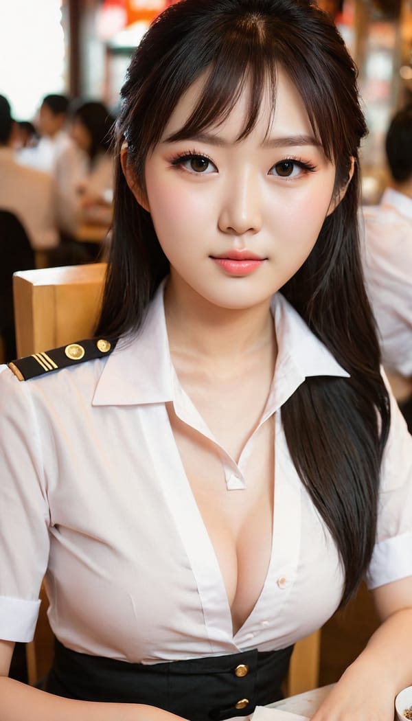 Tags: 21872187, SDXL
{"3": {"inputs": {"seed": 249333652685013, "steps": 32, "cfg": 6.47, "sampler_name": "dpmpp_2m", "scheduler": "karras", "denoise": 1.0, "model": ["27", 0], "positive": ["6", 0], "negative": ["7", 0], "latent_image": ["5", 0]}, "class_type": "KSampler"}, "4": {"inputs": {"ckpt_name": "juggernautXL_v8Rundiffusion.safetensors"}, "class_type": "CheckpointLoaderSimple"}, "5": {"inputs": {"width": 768, "height": 1344, "batch_size": 1}, "class_type": "EmptyLatentImage"}, "6": {"inputs": {"text": "27 year old girl, (japanese:0.98), (korean:1.01), (chinese:0.97), (seductive facial expression:1.02), (sexy lips:0.97), (eyelashes:1.09), (detailed face:1.04), (temptress:1.02), (cute:1.10), (double eyelids:1.11), (slim:1.10), (blush:1.09), (idol:1.03), (pale skin:1.10), (in a seductive pose:1.11), (large perky breasts:0.98), (cleavage:1.04), (thigh gap:0.98), (a waitress in uniform:1.01) working at a restaurant, (detailed skin:1.00), (natural looking skin:1.01), (candid cinema:1.00), (soft lighting:1.03), (textured skin:1.09), (RAW:1.07), (portra:1.00), (skin fuzz:1.00), (film:1.06)", "clip": ["27", 1]}, "class_type": "CLIPTextEncode"}, "7": {"inputs": {"text": "(watermark:1.14), (open mouth:1.08), (worst quality:1.06), (twisted:1.12), (low resolution:1.13), (bad hands:1.13), (distorted:1.06)", "clip": ["27", 1]}, "class_type": "CLIPTextEncode"}, "8": {"inputs": {"samples": ["3", 0], "vae": ["4", 2]}, "class_type": "VAEDecode"}, "25": {"inputs": {"lora_name": "nudify_xl.safetensors", "strength_model": 0.24, "strength_clip": 0.27, "model": ["4", 0], "clip": ["4", 1]}, "class_type": "LoraLoader"}, "26": {"inputs": {"lora_name": "shirtlift_SDXL_v2.safetensors", "strength_model": 0.1, "strength_clip": 0.19, "model": ["25", 0], "clip": ["25", 1]}, "class_type": "LoraLoader"}, "27": {"inputs": {"lora_name": "PerfectEyesXL.safetensors", "strength_model": 0.07, "strength_clip": 0.19, "model": ["26", 0], "clip": ["26", 1]}, "class_type": "LoraLoader"}, "30": {"inputs": {"model_name": "4x_NMKD-Superscale-SP_178000_G.pth"}, "class_type": "UpscaleModelLoader"}, "31": {"inputs": {"upscale_model": ["30", 0], "image": ["8", 0]}, "class_type": "ImageUpscaleWithModel"}, "32": {"inputs": {"upscale_method": "lanczos", "scale_by": 0.5, "image": ["31", 0]}, "class_type": "ImageScaleBy"}, "33": {"inputs": {"pixels": ["32", 0], "vae": ["4", 2]}, "class_type": "VAEEncode"}, "34": {"inputs": {"seed": 249333652685013, "steps": 32, "cfg": 6.47, "sampler_name": "dpmpp_2m", "scheduler": "karras", "denoise": 0.3, "model": ["27", 0], "positive": ["6", 0], "negative": ["7", 0], "latent_image": ["33", 0]}, "class_type": "KSampler"}, "36": {"inputs": {"samples": ["34", 0], "vae": ["4", 2]}, "class_type": "VAEDecode"}, "39": {"inputs": {"filename_prefix": "comfyapi-1707780493525", "images": ["36", 0]}, "class_type": "SaveImage"}}