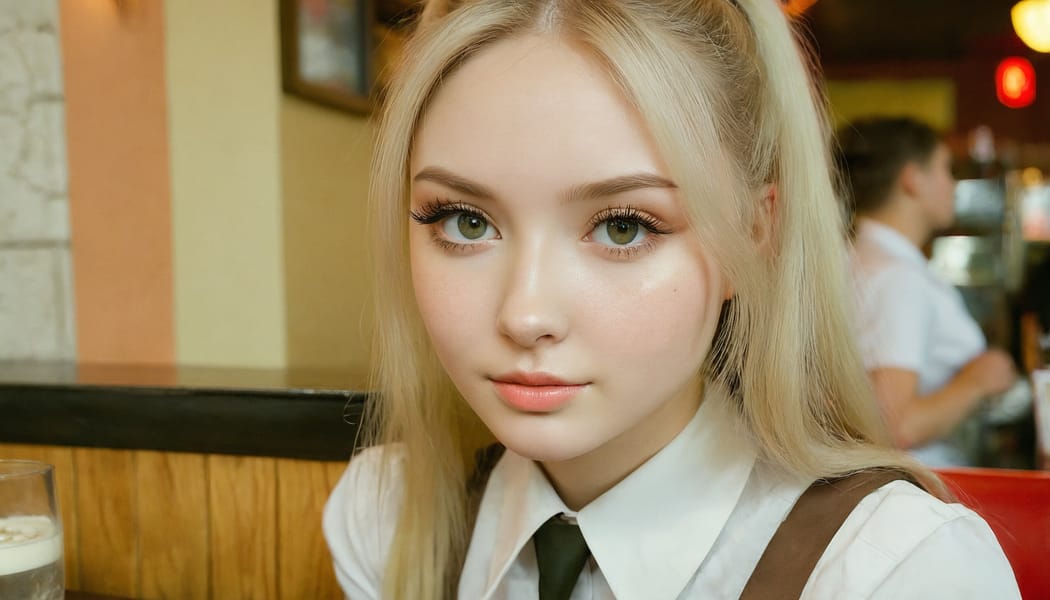 Tags: 21872187, SDXL
{"3": {"inputs": {"seed": 929955211784321, "steps": 32, "cfg": 5.29, "sampler_name": "dpmpp_2m", "scheduler": "karras", "denoise": 1.0, "model": ["27", 0], "positive": ["6", 0], "negative": ["7", 0], "latent_image": ["5", 0]}, "class_type": "KSampler"}, "4": {"inputs": {"ckpt_name": "juggernautxl.safetensors"}, "class_type": "CheckpointLoaderSimple"}, "5": {"inputs": {"width": 1344, "height": 768, "batch_size": 1}, "class_type": "EmptyLatentImage"}, "6": {"inputs": {"text": "22 year old girl, (ukrainian:1.10), (eyelashes:1.11), (blush:1.05), (detailed face:1.11), (temptress:0.99), (slim:1.08), (double eyelids:1.07), (seductive facial expression:1.00), (seductive pose:1.08), (beautiful eyes:1.12), (pale skin:1.12), (idol:0.99), (perky ass:1.07), (exposed ass:0.99), (looking back:1.06), (sexy ass:1.06), (thigh gap:0.98), (a waitress in uniform:1.02) working at a restaurant, (candid cinema:1.02), (natural looking skin:1.05), (RAW:1.03), (skin fuzz:1.07), (soft lighting:1.04), (film:1.03), (detailed skin:1.04), (textured skin:1.05), (portra:1.06)", "clip": ["27", 1]}, "class_type": "CLIPTextEncode"}, "7": {"inputs": {"text": "(open mouth:1.08), (low resolution:1.06), (twisted:1.11), (bad hands:1.07), (worst quality:1.06), (distorted:1.10), (watermark:1.05)", "clip": ["27", 1]}, "class_type": "CLIPTextEncode"}, "8": {"inputs": {"samples": ["3", 0], "vae": ["4", 2]}, "class_type": "VAEDecode"}, "25": {"inputs": {"lora_name": "nudify_xl.safetensors", "strength_model": 0.37, "strength_clip": 0.37, "model": ["4", 0], "clip": ["4", 1]}, "class_type": "LoraLoader"}, "26": {"inputs": {"lora_name": "shirtlift_SDXL_v2.safetensors", "strength_model": 0.17, "strength_clip": 0.12, "model": ["25", 0], "clip": ["25", 1]}, "class_type": "LoraLoader"}, "27": {"inputs": {"lora_name": "PerfectEyesXL.safetensors", "strength_model": 0.09, "strength_clip": 0.0, "model": ["26", 0], "clip": ["26", 1]}, "class_type": "LoraLoader"}, "30": {"inputs": {"model_name": "4x_NMKD-Superscale-SP_178000_G.pth"}, "class_type": "UpscaleModelLoader"}, "31": {"inputs": {"upscale_model": ["30", 0], "image": ["8", 0]}, "class_type": "ImageUpscaleWithModel"}, "32": {"inputs": {"upscale_method": "lanczos", "scale_by": 0.5, "image": ["31", 0]}, "class_type": "ImageScaleBy"}, "33": {"inputs": {"pixels": ["32", 0], "vae": ["4", 2]}, "class_type": "VAEEncode"}, "34": {"inputs": {"seed": 929955211784321, "steps": 32, "cfg": 5.29, "sampler_name": "dpmpp_2m", "scheduler": "karras", "denoise": 0.3, "model": ["27", 0], "positive": ["6", 0], "negative": ["7", 0], "latent_image": ["33", 0]}, "class_type": "KSampler"}, "36": {"inputs": {"samples": ["34", 0], "vae": ["4", 2]}, "class_type": "VAEDecode"}, "39": {"inputs": {"filename_prefix": "comfyapi-1718140453657", "images": ["36", 0]}, "class_type": "SaveImage"}}