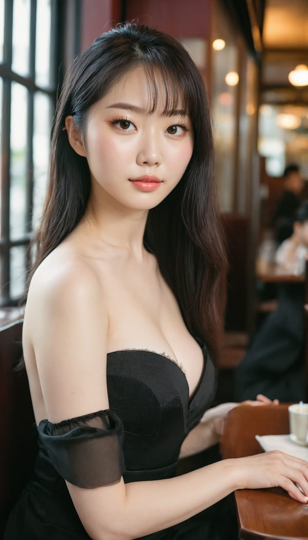 Tags: 21872187, SDXL
{"3": {"inputs": {"seed": 470442862615866, "steps": 32, "cfg": 6.32, "sampler_name": "dpmpp_2m", "scheduler": "karras", "denoise": 1.0, "model": ["27", 0], "positive": ["6", 0], "negative": ["7", 0], "latent_image": ["5", 0]}, "class_type": "KSampler"}, "4": {"inputs": {"ckpt_name": "juggernautxl.safetensors"}, "class_type": "CheckpointLoaderSimple"}, "5": {"inputs": {"width": 768, "height": 1344, "batch_size": 1}, "class_type": "EmptyLatentImage"}, "6": {"inputs": {"text": "27 year old girl, (chinese:1.02), (korean:1.14), (beautiful eyes:1.03), (blush:0.99), (eyelashes:1.04), (seductive facial expression:0.96), (cute:1.03), (detailed face:0.95), (temptress:1.02), (pale skin:1.05), (seductive pose:1.05), (slim:1.11), (idol:0.98), (double eyelids:0.95), (sexy lips:1.06), (perky ass:0.98), (exposed ass:1.05), (looking back:1.04), (sexy ass:0.98), (thigh gap:1.07), (wearing a little black dress:1.04) at a fine dining restaurant, (candid cinema:1.08), (film:1.09), (RAW:1.00), (textured skin:1.02), (portra:1.07), (skin fuzz:1.04), (soft lighting:1.06), (natural looking skin:1.06)", "clip": ["27", 1]}, "class_type": "CLIPTextEncode"}, "7": {"inputs": {"text": "(twisted:1.10), (watermark:1.05), (open mouth:1.12), (distorted:1.05), (low resolution:1.13), (bad hands:1.06), (worst quality:1.07)", "clip": ["27", 1]}, "class_type": "CLIPTextEncode"}, "8": {"inputs": {"samples": ["3", 0], "vae": ["4", 2]}, "class_type": "VAEDecode"}, "25": {"inputs": {"lora_name": "nudify_xl.safetensors", "strength_model": 0.15, "strength_clip": 0.33, "model": ["4", 0], "clip": ["4", 1]}, "class_type": "LoraLoader"}, "26": {"inputs": {"lora_name": "shirtlift_SDXL_v2.safetensors", "strength_model": 0.02, "strength_clip": 0.04, "model": ["25", 0], "clip": ["25", 1]}, "class_type": "LoraLoader"}, "27": {"inputs": {"lora_name": "PerfectEyesXL.safetensors", "strength_model": 0.08, "strength_clip": 0.0, "model": ["26", 0], "clip": ["26", 1]}, "class_type": "LoraLoader"}, "30": {"inputs": {"model_name": "4x_NMKD-Superscale-SP_178000_G.pth"}, "class_type": "UpscaleModelLoader"}, "31": {"inputs": {"upscale_model": ["30", 0], "image": ["8", 0]}, "class_type": "ImageUpscaleWithModel"}, "32": {"inputs": {"upscale_method": "lanczos", "scale_by": 0.5, "image": ["31", 0]}, "class_type": "ImageScaleBy"}, "33": {"inputs": {"pixels": ["32", 0], "vae": ["4", 2]}, "class_type": "VAEEncode"}, "34": {"inputs": {"seed": 470442862615866, "steps": 32, "cfg": 6.32, "sampler_name": "dpmpp_2m", "scheduler": "karras", "denoise": 0.3, "model": ["27", 0], "positive": ["6", 0], "negative": ["7", 0], "latent_image": ["33", 0]}, "class_type": "KSampler"}, "36": {"inputs": {"samples": ["34", 0], "vae": ["4", 2]}, "class_type": "VAEDecode"}, "39": {"inputs": {"filename_prefix": "comfyapi-1716283287498", "images": ["36", 0]}, "class_type": "SaveImage"}}