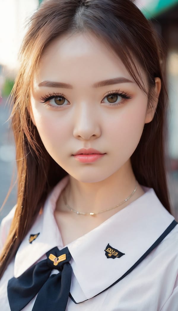 Tags: 21872187, SDXL
{"3": {"inputs": {"seed": 149984891848422, "steps": 64, "cfg": 6.64, "sampler_name": "dpmpp_2m", "scheduler": "karras", "denoise": 1.0, "model": ["27", 0], "positive": ["6", 0], "negative": ["7", 0], "latent_image": ["5", 0]}, "class_type": "KSampler"}, "4": {"inputs": {"ckpt_name": "juggernautxl.safetensors"}, "class_type": "CheckpointLoaderSimple"}, "5": {"inputs": {"width": 768, "height": 1344, "batch_size": 1}, "class_type": "EmptyLatentImage"}, "6": {"inputs": {"text": "23 year old girl, (blush:1.07), (detailed face:1.13), (temptress:1.00), (slim:0.98), (sexy lips:0.96), (beautiful eyes:1.05), (cute:0.99), (seductive facial expression:1.10), (eyelashes:1.10), (seductive pose:0.95), (double eyelids:1.11), (pale skin:1.05), (idol:1.08), (in a seductive pose:1.14), (large perky breasts:1.03), (cleavage:1.05), (thigh gap:1.01), (school uniform:1.10), choker, busy street, (detailed skin:1.04), (natural looking skin:1.08), (film:1.01), (candid cinema:1.09), (portra:1.06), (RAW:1.04), (textured skin:1.04), (soft lighting:1.01), (skin fuzz:1.04)", "clip": ["27", 1]}, "class_type": "CLIPTextEncode"}, "7": {"inputs": {"text": "(distorted:1.08), (bad hands:1.12), (watermark:1.05), (twisted:1.11), (low resolution:1.08), (open mouth:1.07)", "clip": ["27", 1]}, "class_type": "CLIPTextEncode"}, "8": {"inputs": {"samples": ["3", 0], "vae": ["4", 2]}, "class_type": "VAEDecode"}, "25": {"inputs": {"lora_name": "nudify_xl.safetensors", "strength_model": 0.3, "strength_clip": 0.12, "model": ["4", 0], "clip": ["4", 1]}, "class_type": "LoraLoader"}, "26": {"inputs": {"lora_name": "shirtlift_SDXL_v2.safetensors", "strength_model": 0.02, "strength_clip": 0.05, "model": ["25", 0], "clip": ["25", 1]}, "class_type": "LoraLoader"}, "27": {"inputs": {"lora_name": "PerfectEyesXL.safetensors", "strength_model": 0.08, "strength_clip": 0.19, "model": ["26", 0], "clip": ["26", 1]}, "class_type": "LoraLoader"}, "30": {"inputs": {"model_name": "4x_NMKD-Superscale-SP_178000_G.pth"}, "class_type": "UpscaleModelLoader"}, "31": {"inputs": {"upscale_model": ["30", 0], "image": ["8", 0]}, "class_type": "ImageUpscaleWithModel"}, "32": {"inputs": {"upscale_method": "lanczos", "scale_by": 0.5, "image": ["31", 0]}, "class_type": "ImageScaleBy"}, "33": {"inputs": {"pixels": ["32", 0], "vae": ["4", 2]}, "class_type": "VAEEncode"}, "34": {"inputs": {"seed": 149984891848422, "steps": 64, "cfg": 6.64, "sampler_name": "dpmpp_2m", "scheduler": "karras", "denoise": 0.3, "model": ["27", 0], "positive": ["6", 0], "negative": ["7", 0], "latent_image": ["33", 0]}, "class_type": "KSampler"}, "36": {"inputs": {"samples": ["34", 0], "vae": ["4", 2]}, "class_type": "VAEDecode"}, "39": {"inputs": {"filename_prefix": "comfyapi-1726730488827", "images": ["36", 0]}, "class_type": "SaveImage"}}