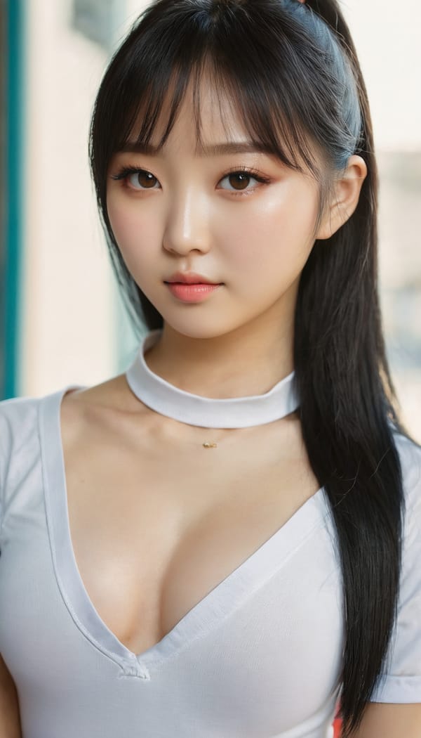 Tags: 21872187, SDXL
{"3": {"inputs": {"seed": 923150276818651, "steps": 64, "cfg": 5.87, "sampler_name": "dpmpp_2m", "scheduler": "karras", "denoise": 1.0, "model": ["27", 0], "positive": ["6", 0], "negative": ["7", 0], "latent_image": ["5", 0]}, "class_type": "KSampler"}, "4": {"inputs": {"ckpt_name": "juggernautxl.safetensors"}, "class_type": "CheckpointLoaderSimple"}, "5": {"inputs": {"width": 768, "height": 1344, "batch_size": 1}, "class_type": "EmptyLatentImage"}, "6": {"inputs": {"text": "22 year old girl, (ukrainian:0.96), (chinese:0.97), (korean:1.06), (idol:1.06), (sexy lips:1.11), (temptress:1.07), (seductive facial expression:0.97), (double eyelids:1.07), (eyelashes:1.05), (slim:1.00), (seductive pose:1.06), (detailed face:1.14), (pale skin:0.96), (blush:1.13), (beautiful eyes:1.01), (cute:0.99), (in a seductive pose:0.99), (large perky breasts:0.95), (cleavage:0.97), (thigh gap:1.03), (school uniform:1.07), choker, busy street, (candid cinema:1.02), (detailed skin:1.06), (soft lighting:1.08), (natural looking skin:1.00), (film:1.03), (skin fuzz:1.03), (RAW:1.06), (portra:1.03), (textured skin:1.08)", "clip": ["27", 1]}, "class_type": "CLIPTextEncode"}, "7": {"inputs": {"text": "(worst quality:1.06), (low resolution:1.07), (open mouth:1.13), (bad hands:1.07), (twisted:1.05), (distorted:1.06), (watermark:1.09)", "clip": ["27", 1]}, "class_type": "CLIPTextEncode"}, "8": {"inputs": {"samples": ["3", 0], "vae": ["4", 2]}, "class_type": "VAEDecode"}, "25": {"inputs": {"lora_name": "nudify_xl.safetensors", "strength_model": 0.32, "strength_clip": 0.38, "model": ["4", 0], "clip": ["4", 1]}, "class_type": "LoraLoader"}, "26": {"inputs": {"lora_name": "shirtlift_SDXL_v2.safetensors", "strength_model": 0.14, "strength_clip": 0.04, "model": ["25", 0], "clip": ["25", 1]}, "class_type": "LoraLoader"}, "27": {"inputs": {"lora_name": "PerfectEyesXL.safetensors", "strength_model": 0.13, "strength_clip": 0.03, "model": ["26", 0], "clip": ["26", 1]}, "class_type": "LoraLoader"}, "30": {"inputs": {"model_name": "4x_NMKD-Superscale-SP_178000_G.pth"}, "class_type": "UpscaleModelLoader"}, "31": {"inputs": {"upscale_model": ["30", 0], "image": ["8", 0]}, "class_type": "ImageUpscaleWithModel"}, "32": {"inputs": {"upscale_method": "lanczos", "scale_by": 0.5, "image": ["31", 0]}, "class_type": "ImageScaleBy"}, "33": {"inputs": {"pixels": ["32", 0], "vae": ["4", 2]}, "class_type": "VAEEncode"}, "34": {"inputs": {"seed": 923150276818651, "steps": 64, "cfg": 5.87, "sampler_name": "dpmpp_2m", "scheduler": "karras", "denoise": 0.3, "model": ["27", 0], "positive": ["6", 0], "negative": ["7", 0], "latent_image": ["33", 0]}, "class_type": "KSampler"}, "36": {"inputs": {"samples": ["34", 0], "vae": ["4", 2]}, "class_type": "VAEDecode"}, "39": {"inputs": {"filename_prefix": "comfyapi-1724768590191", "images": ["36", 0]}, "class_type": "SaveImage"}}