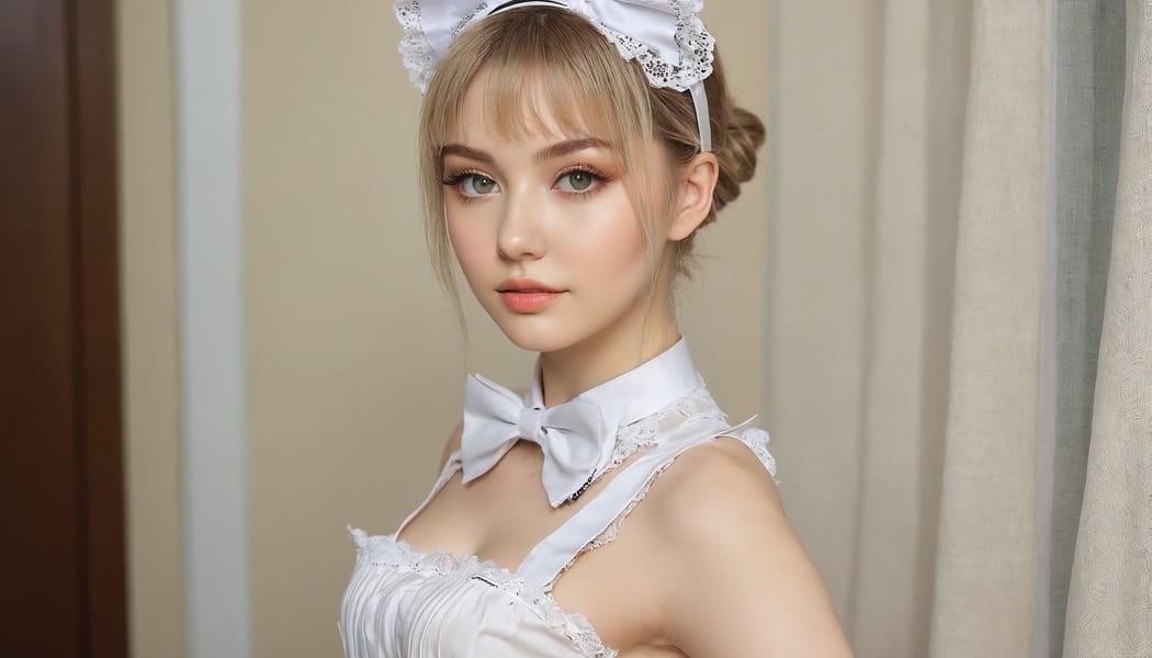 Tags: 21872187, SDXL
{"3": {"inputs": {"seed": 119052400192208, "steps": 64, "cfg": 6.56, "sampler_name": "dpmpp_2m", "scheduler": "karras", "denoise": 1.0, "model": ["27", 0], "positive": ["6", 0], "negative": ["7", 0], "latent_image": ["5", 0]}, "class_type": "KSampler"}, "4": {"inputs": {"ckpt_name": "juggernautxl.safetensors"}, "class_type": "CheckpointLoaderSimple"}, "5": {"inputs": {"width": 1344, "height": 768, "batch_size": 1}, "class_type": "EmptyLatentImage"}, "6": {"inputs": {"text": "21 year old girl, (irish:1.12), (ukrainian:0.98), (russian:1.11), (eyelashes:1.10), (temptress:0.95), (detailed face:0.95), (seductive facial expression:0.98), (blush:0.96), (seductive pose:1.05), (sexy lips:0.97), (slim:1.02), (double eyelids:1.08), (pale skin:0.99), (cute:1.14), (beautiful eyes:1.02), (idol:1.13), (perky ass:1.05), (exposed ass:1.14), (looking back:0.96), (sexy ass:1.07), (thigh gap:1.04), in a (skimpy maid costume:1.00) working at a maid cafe, choker, bowtie, headband, pleated skirt, (candid cinema:1.06), (soft lighting:1.06), (detailed skin:1.08), (skin fuzz:1.00), (film:1.04), (textured skin:1.01), (natural looking skin:1.04), (RAW:1.09), (portra:1.01)", "clip": ["27", 1]}, "class_type": "CLIPTextEncode"}, "7": {"inputs": {"text": "(worst quality:1.14), (open mouth:1.05), (distorted:1.09), (twisted:1.05), (bad hands:1.14), (watermark:1.13), (low resolution:1.07)", "clip": ["27", 1]}, "class_type": "CLIPTextEncode"}, "8": {"inputs": {"samples": ["3", 0], "vae": ["4", 2]}, "class_type": "VAEDecode"}, "25": {"inputs": {"lora_name": "nudify_xl.safetensors", "strength_model": 0.14, "strength_clip": 0.38, "model": ["4", 0], "clip": ["4", 1]}, "class_type": "LoraLoader"}, "26": {"inputs": {"lora_name": "shirtlift_SDXL_v2.safetensors", "strength_model": 0.14, "strength_clip": 0.13, "model": ["25", 0], "clip": ["25", 1]}, "class_type": "LoraLoader"}, "27": {"inputs": {"lora_name": "PerfectEyesXL.safetensors", "strength_model": 0.1, "strength_clip": 0.12, "model": ["26", 0], "clip": ["26", 1]}, "class_type": "LoraLoader"}, "30": {"inputs": {"model_name": "4x_NMKD-Superscale-SP_178000_G.pth"}, "class_type": "UpscaleModelLoader"}, "31": {"inputs": {"upscale_model": ["30", 0], "image": ["8", 0]}, "class_type": "ImageUpscaleWithModel"}, "32": {"inputs": {"upscale_method": "lanczos", "scale_by": 0.5, "image": ["31", 0]}, "class_type": "ImageScaleBy"}, "33": {"inputs": {"pixels": ["32", 0], "vae": ["4", 2]}, "class_type": "VAEEncode"}, "34": {"inputs": {"seed": 119052400192208, "steps": 64, "cfg": 6.56, "sampler_name": "dpmpp_2m", "scheduler": "karras", "denoise": 0.3, "model": ["27", 0], "positive": ["6", 0], "negative": ["7", 0], "latent_image": ["33", 0]}, "class_type": "KSampler"}, "36": {"inputs": {"samples": ["34", 0], "vae": ["4", 2]}, "class_type": "VAEDecode"}, "39": {"inputs": {"filename_prefix": "comfyapi-1718954755265", "images": ["36", 0]}, "class_type": "SaveImage"}}