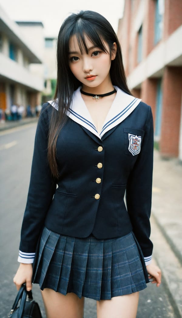 Tags: 21872187, SDXL
{"3": {"inputs": {"seed": 787249327315864, "steps": 64, "cfg": 5.05, "sampler_name": "dpmpp_2m", "scheduler": "karras", "denoise": 1.0, "model": ["27", 0], "positive": ["6", 0], "negative": ["7", 0], "latent_image": ["5", 0]}, "class_type": "KSampler"}, "4": {"inputs": {"ckpt_name": "helloworldxl.safetensors"}, "class_type": "CheckpointLoaderSimple"}, "5": {"inputs": {"width": 768, "height": 1344, "batch_size": 1}, "class_type": "EmptyLatentImage"}, "6": {"inputs": {"text": "21 year old girl, (beautiful eyes:1.06), (blush:1.08), (double eyelids:1.09), (slim:1.14), (cute:1.13), (seductive facial expression:1.12), (idol:1.06), (sexy lips:1.02), (eyelashes:1.09), (temptress:0.96), (seductive pose:1.14), (in a seductive pose:1.04), (large perky breasts:1.03), (cleavage:1.04), (thigh gap:1.11), (school uniform:1.12), choker, busy street, (film:1.09), (detailed skin:1.01), (soft lighting:1.08), (skin fuzz:1.06), (textured skin:1.00), (portra:1.06), (candid cinema:1.06), (natural looking skin:1.02), (RAW:1.01)", "clip": ["27", 1]}, "class_type": "CLIPTextEncode"}, "7": {"inputs": {"text": "(low resolution:1.10), (twisted:1.12), (distorted:1.08), (bad hands:1.14), (watermark:1.11), (worst quality:1.14), (open mouth:1.09)", "clip": ["27", 1]}, "class_type": "CLIPTextEncode"}, "8": {"inputs": {"samples": ["3", 0], "vae": ["4", 2]}, "class_type": "VAEDecode"}, "25": {"inputs": {"lora_name": "nudify_xl.safetensors", "strength_model": 0.34, "strength_clip": 0.37, "model": ["4", 0], "clip": ["4", 1]}, "class_type": "LoraLoader"}, "26": {"inputs": {"lora_name": "shirtlift_SDXL_v2.safetensors", "strength_model": 0.13, "strength_clip": 0.13, "model": ["25", 0], "clip": ["25", 1]}, "class_type": "LoraLoader"}, "27": {"inputs": {"lora_name": "PerfectEyesXL.safetensors", "strength_model": 0.12, "strength_clip": 0.18, "model": ["26", 0], "clip": ["26", 1]}, "class_type": "LoraLoader"}, "30": {"inputs": {"model_name": "4x_NMKD-Superscale-SP_178000_G.pth"}, "class_type": "UpscaleModelLoader"}, "31": {"inputs": {"upscale_model": ["30", 0], "image": ["8", 0]}, "class_type": "ImageUpscaleWithModel"}, "32": {"inputs": {"upscale_method": "lanczos", "scale_by": 0.5, "image": ["31", 0]}, "class_type": "ImageScaleBy"}, "33": {"inputs": {"pixels": ["32", 0], "vae": ["4", 2]}, "class_type": "VAEEncode"}, "34": {"inputs": {"seed": 787249327315864, "steps": 64, "cfg": 5.05, "sampler_name": "dpmpp_2m", "scheduler": "karras", "denoise": 0.3, "model": ["27", 0], "positive": ["6", 0], "negative": ["7", 0], "latent_image": ["33", 0]}, "class_type": "KSampler"}, "36": {"inputs": {"samples": ["34", 0], "vae": ["4", 2]}, "class_type": "VAEDecode"}, "39": {"inputs": {"filename_prefix": "comfyapi-1714858986541", "images": ["36", 0]}, "class_type": "SaveImage"}}