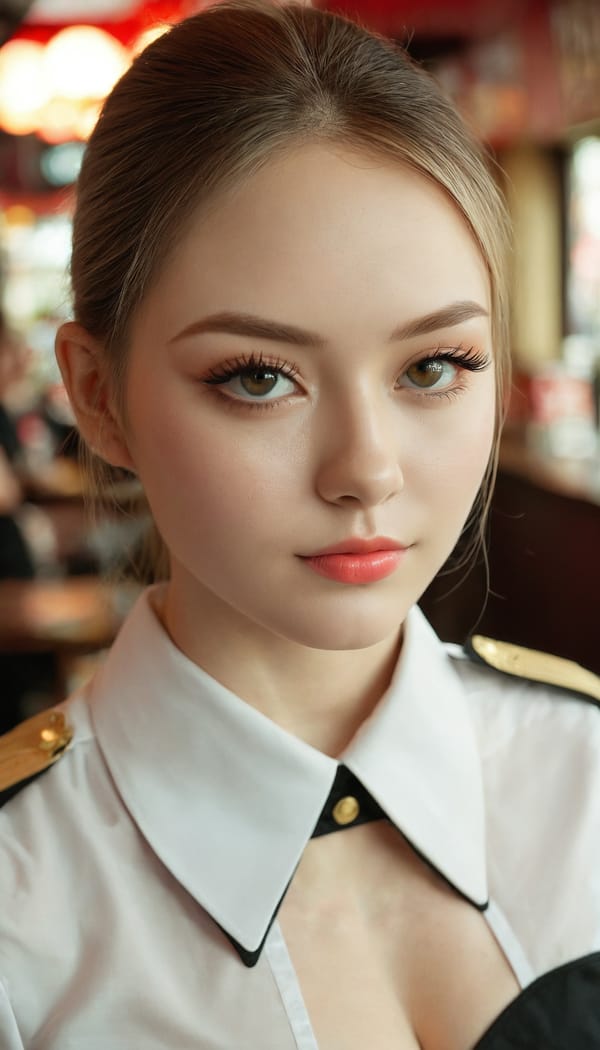 Tags: 21872187, SDXL
{"3": {"inputs": {"seed": 687079275502273, "steps": 64, "cfg": 6.16, "sampler_name": "dpmpp_2m", "scheduler": "karras", "denoise": 1.0, "model": ["27", 0], "positive": ["6", 0], "negative": ["7", 0], "latent_image": ["5", 0]}, "class_type": "KSampler"}, "4": {"inputs": {"ckpt_name": "juggernautxl.safetensors"}, "class_type": "CheckpointLoaderSimple"}, "5": {"inputs": {"width": 768, "height": 1344, "batch_size": 1}, "class_type": "EmptyLatentImage"}, "6": {"inputs": {"text": "27 year old girl, (russian:0.96), (double eyelids:1.12), (temptress:1.01), (eyelashes:1.12), (sexy lips:1.00), (slim:0.99), (detailed face:0.95), (pale skin:1.04), (seductive pose:1.06), (idol:1.05), (seductive facial expression:0.99), (beautiful eyes:1.14), (cute:0.99), (perky ass:0.98), (exposed ass:1.11), (looking back:1.02), (sexy ass:1.08), (thigh gap:1.13), (a waitress in uniform:1.08) working at a restaurant, (textured skin:1.04), (candid cinema:1.03), (film:1.06), (natural looking skin:1.03), (detailed skin:1.07), (RAW:1.06), (skin fuzz:1.08), (soft lighting:1.04), (portra:1.02)", "clip": ["27", 1]}, "class_type": "CLIPTextEncode"}, "7": {"inputs": {"text": "(twisted:1.11), (distorted:1.08), (low resolution:1.07), (open mouth:1.06), (watermark:1.10), (bad hands:1.11), (worst quality:1.06)", "clip": ["27", 1]}, "class_type": "CLIPTextEncode"}, "8": {"inputs": {"samples": ["3", 0], "vae": ["4", 2]}, "class_type": "VAEDecode"}, "25": {"inputs": {"lora_name": "nudify_xl.safetensors", "strength_model": 0.22, "strength_clip": 0.25, "model": ["4", 0], "clip": ["4", 1]}, "class_type": "LoraLoader"}, "26": {"inputs": {"lora_name": "shirtlift_SDXL_v2.safetensors", "strength_model": 0.08, "strength_clip": 0.01, "model": ["25", 0], "clip": ["25", 1]}, "class_type": "LoraLoader"}, "27": {"inputs": {"lora_name": "PerfectEyesXL.safetensors", "strength_model": 0.1, "strength_clip": 0.02, "model": ["26", 0], "clip": ["26", 1]}, "class_type": "LoraLoader"}, "30": {"inputs": {"model_name": "4x_NMKD-Superscale-SP_178000_G.pth"}, "class_type": "UpscaleModelLoader"}, "31": {"inputs": {"upscale_model": ["30", 0], "image": ["8", 0]}, "class_type": "ImageUpscaleWithModel"}, "32": {"inputs": {"upscale_method": "lanczos", "scale_by": 0.5, "image": ["31", 0]}, "class_type": "ImageScaleBy"}, "33": {"inputs": {"pixels": ["32", 0], "vae": ["4", 2]}, "class_type": "VAEEncode"}, "34": {"inputs": {"seed": 687079275502273, "steps": 64, "cfg": 6.16, "sampler_name": "dpmpp_2m", "scheduler": "karras", "denoise": 0.3, "model": ["27", 0], "positive": ["6", 0], "negative": ["7", 0], "latent_image": ["33", 0]}, "class_type": "KSampler"}, "36": {"inputs": {"samples": ["34", 0], "vae": ["4", 2]}, "class_type": "VAEDecode"}, "39": {"inputs": {"filename_prefix": "comfyapi-1714511718924", "images": ["36", 0]}, "class_type": "SaveImage"}}