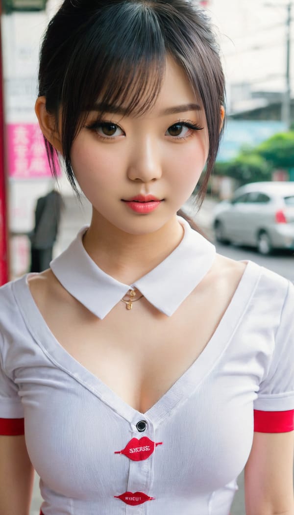 Tags: 21872187, SDXL
{"3": {"inputs": {"seed": 772917368053992, "steps": 32, "cfg": 7.73, "sampler_name": "dpmpp_2m", "scheduler": "karras", "denoise": 1.0, "model": ["27", 0], "positive": ["6", 0], "negative": ["7", 0], "latent_image": ["5", 0]}, "class_type": "KSampler"}, "4": {"inputs": {"ckpt_name": "juggernautxl.safetensors"}, "class_type": "CheckpointLoaderSimple"}, "5": {"inputs": {"width": 768, "height": 1344, "batch_size": 1}, "class_type": "EmptyLatentImage"}, "6": {"inputs": {"text": "21 year old girl, (taiwanese:1.05), (idol:1.14), (slim:1.09), (pale skin:1.00), (blush:1.09), (double eyelids:1.02), (seductive pose:1.04), (seductive facial expression:1.14), (temptress:1.12), (detailed face:0.95), (sexy lips:1.09), (eyelashes:1.13), (cute:1.04), (beautiful eyes:1.08), (in a seductive pose:1.07), (large perky breasts:1.03), (cleavage:0.99), (thigh gap:0.98), (school uniform:1.05), choker, busy street, (film:1.04), (skin fuzz:1.05), (candid cinema:1.04), (natural looking skin:1.05), (detailed skin:1.06), (textured skin:1.05), (soft lighting:1.08), (portra:1.06), (RAW:1.05)", "clip": ["27", 1]}, "class_type": "CLIPTextEncode"}, "7": {"inputs": {"text": "(bad hands:1.06), (low resolution:1.11), (twisted:1.11), (worst quality:1.10), (distorted:1.05), (watermark:1.14), (open mouth:1.07)", "clip": ["27", 1]}, "class_type": "CLIPTextEncode"}, "8": {"inputs": {"samples": ["3", 0], "vae": ["4", 2]}, "class_type": "VAEDecode"}, "25": {"inputs": {"lora_name": "nudify_xl.safetensors", "strength_model": 0.15, "strength_clip": 0.02, "model": ["4", 0], "clip": ["4", 1]}, "class_type": "LoraLoader"}, "26": {"inputs": {"lora_name": "shirtlift_SDXL_v2.safetensors", "strength_model": 0.1, "strength_clip": 0.12, "model": ["25", 0], "clip": ["25", 1]}, "class_type": "LoraLoader"}, "27": {"inputs": {"lora_name": "PerfectEyesXL.safetensors", "strength_model": 0.19, "strength_clip": 0.06, "model": ["26", 0], "clip": ["26", 1]}, "class_type": "LoraLoader"}, "30": {"inputs": {"model_name": "4x_NMKD-Superscale-SP_178000_G.pth"}, "class_type": "UpscaleModelLoader"}, "31": {"inputs": {"upscale_model": ["30", 0], "image": ["8", 0]}, "class_type": "ImageUpscaleWithModel"}, "32": {"inputs": {"upscale_method": "lanczos", "scale_by": 0.5, "image": ["31", 0]}, "class_type": "ImageScaleBy"}, "33": {"inputs": {"pixels": ["32", 0], "vae": ["4", 2]}, "class_type": "VAEEncode"}, "34": {"inputs": {"seed": 772917368053992, "steps": 32, "cfg": 7.73, "sampler_name": "dpmpp_2m", "scheduler": "karras", "denoise": 0.3, "model": ["27", 0], "positive": ["6", 0], "negative": ["7", 0], "latent_image": ["33", 0]}, "class_type": "KSampler"}, "36": {"inputs": {"samples": ["34", 0], "vae": ["4", 2]}, "class_type": "VAEDecode"}, "39": {"inputs": {"filename_prefix": "comfyapi-1732195234340", "images": ["36", 0]}, "class_type": "SaveImage"}}