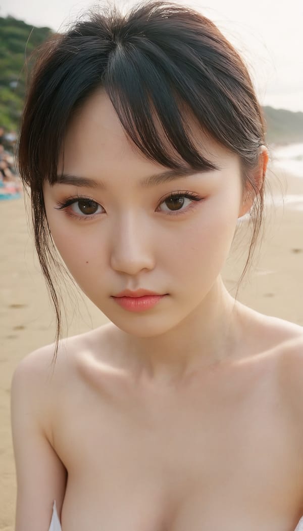 Tags: 21872187, SDXL
{"3": {"inputs": {"seed": 667073375002974, "steps": 32, "cfg": 5.56, "sampler_name": "dpmpp_2m", "scheduler": "karras", "denoise": 1.0, "model": ["27", 0], "positive": ["6", 0], "negative": ["7", 0], "latent_image": ["5", 0]}, "class_type": "KSampler"}, "4": {"inputs": {"ckpt_name": "juggernautxl.safetensors"}, "class_type": "CheckpointLoaderSimple"}, "5": {"inputs": {"width": 768, "height": 1344, "batch_size": 1}, "class_type": "EmptyLatentImage"}, "6": {"inputs": {"text": "21 year old girl, (korean:1.01), (russian:0.95), (detailed face:1.06), (seductive pose:0.97), (double eyelids:0.98), (eyelashes:1.06), (temptress:1.12), (cute:1.08), (slim:1.02), (beautiful eyes:1.01), (sexy lips:0.98), (pale skin:1.13), (blush:1.05), (seductive facial expression:1.07), (idol:0.98), (on all fours:0.95), (spreading ass cheeks:0.96), (from behind:1.08), (backboob:1.05), strolling (nude:1.02) at a beach, (candid cinema:1.02), (film:1.06), (detailed skin:1.07), (textured skin:1.07), (skin fuzz:1.02), (natural looking skin:1.07), (soft lighting:1.09), (RAW:1.08), (portra:1.06)", "clip": ["27", 1]}, "class_type": "CLIPTextEncode"}, "7": {"inputs": {"text": "(worst quality:1.05), (low resolution:1.13), (distorted:1.12), (twisted:1.06), (open mouth:1.07), (watermark:1.14), (bad hands:1.13)", "clip": ["27", 1]}, "class_type": "CLIPTextEncode"}, "8": {"inputs": {"samples": ["3", 0], "vae": ["4", 2]}, "class_type": "VAEDecode"}, "25": {"inputs": {"lora_name": "nudify_xl.safetensors", "strength_model": 0.13, "strength_clip": 0.13, "model": ["4", 0], "clip": ["4", 1]}, "class_type": "LoraLoader"}, "26": {"inputs": {"lora_name": "shirtlift_SDXL_v2.safetensors", "strength_model": 0.09, "strength_clip": 0.05, "model": ["25", 0], "clip": ["25", 1]}, "class_type": "LoraLoader"}, "27": {"inputs": {"lora_name": "PerfectEyesXL.safetensors", "strength_model": 0.06, "strength_clip": 0.01, "model": ["26", 0], "clip": ["26", 1]}, "class_type": "LoraLoader"}, "30": {"inputs": {"model_name": "4x_NMKD-Superscale-SP_178000_G.pth"}, "class_type": "UpscaleModelLoader"}, "31": {"inputs": {"upscale_model": ["30", 0], "image": ["8", 0]}, "class_type": "ImageUpscaleWithModel"}, "32": {"inputs": {"upscale_method": "lanczos", "scale_by": 0.5, "image": ["31", 0]}, "class_type": "ImageScaleBy"}, "33": {"inputs": {"pixels": ["32", 0], "vae": ["4", 2]}, "class_type": "VAEEncode"}, "34": {"inputs": {"seed": 667073375002974, "steps": 32, "cfg": 5.56, "sampler_name": "dpmpp_2m", "scheduler": "karras", "denoise": 0.3, "model": ["27", 0], "positive": ["6", 0], "negative": ["7", 0], "latent_image": ["33", 0]}, "class_type": "KSampler"}, "36": {"inputs": {"samples": ["34", 0], "vae": ["4", 2]}, "class_type": "VAEDecode"}, "39": {"inputs": {"filename_prefix": "comfyapi-1731136472547", "images": ["36", 0]}, "class_type": "SaveImage"}}