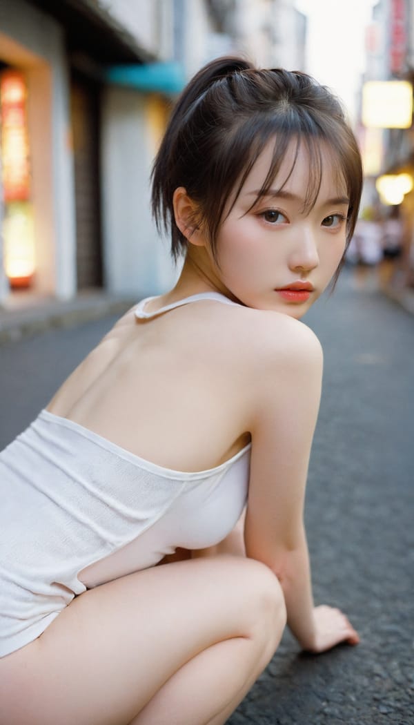 Tags: 21872187, SDXL
{"3": {"inputs": {"seed": 855883978328722, "steps": 32, "cfg": 7.0, "sampler_name": "dpmpp_2m", "scheduler": "karras", "denoise": 1.0, "model": ["27", 0], "positive": ["6", 0], "negative": ["7", 0], "latent_image": ["5", 0]}, "class_type": "KSampler"}, "4": {"inputs": {"ckpt_name": "leosamsHelloworldSDXL_helloworldSDXL32DPO.safetensors"}, "class_type": "CheckpointLoaderSimple"}, "5": {"inputs": {"width": 768, "height": 1344, "batch_size": 1}, "class_type": "EmptyLatentImage"}, "6": {"inputs": {"text": "18 year old girl, (japanese:1.03), (russian:1.10), (pale skin:1.00), (sexy lips:1.14), (idol:1.05), (blush:1.06), (double eyelids:1.00), (slim:1.00), (temptress:1.08), (beautiful eyes:1.13), (detailed face:1.12), (cute:1.08), (seductive facial expression:0.99), (seductive pose:1.09), (eyelashes:1.04), (on all fours:1.14), (spreading ass cheeks:1.00), (from behind:1.03), (backboob:1.08), (white tanktop:1.01), busy street, (soft lighting:1.07), (candid cinema:1.01), (natural looking skin:1.01), (textured skin:1.05), (skin fuzz:1.03), (detailed skin:1.01), (film:1.01), (RAW:1.09), (portra:1.05)", "clip": ["27", 1]}, "class_type": "CLIPTextEncode"}, "7": {"inputs": {"text": "(bad hands:1.08), (watermark:1.14), (open mouth:1.14), (twisted:1.14), (worst quality:1.10), (low resolution:1.12), (distorted:1.06)", "clip": ["27", 1]}, "class_type": "CLIPTextEncode"}, "8": {"inputs": {"samples": ["3", 0], "vae": ["4", 2]}, "class_type": "VAEDecode"}, "25": {"inputs": {"lora_name": "nudify_xl.safetensors", "strength_model": 0.0, "strength_clip": 0.03, "model": ["4", 0], "clip": ["4", 1]}, "class_type": "LoraLoader"}, "26": {"inputs": {"lora_name": "shirtlift_SDXL_v2.safetensors", "strength_model": 0.1, "strength_clip": 0.11, "model": ["25", 0], "clip": ["25", 1]}, "class_type": "LoraLoader"}, "27": {"inputs": {"lora_name": "PerfectEyesXL.safetensors", "strength_model": 0.04, "strength_clip": 0.19, "model": ["26", 0], "clip": ["26", 1]}, "class_type": "LoraLoader"}, "30": {"inputs": {"model_name": "4x_NMKD-Superscale-SP_178000_G.pth"}, "class_type": "UpscaleModelLoader"}, "31": {"inputs": {"upscale_model": ["30", 0], "image": ["8", 0]}, "class_type": "ImageUpscaleWithModel"}, "32": {"inputs": {"upscale_method": "lanczos", "scale_by": 0.5, "image": ["31", 0]}, "class_type": "ImageScaleBy"}, "33": {"inputs": {"pixels": ["32", 0], "vae": ["4", 2]}, "class_type": "VAEEncode"}, "34": {"inputs": {"seed": 855883978328722, "steps": 32, "cfg": 7.0, "sampler_name": "dpmpp_2m", "scheduler": "karras", "denoise": 0.3, "model": ["27", 0], "positive": ["6", 0], "negative": ["7", 0], "latent_image": ["33", 0]}, "class_type": "KSampler"}, "36": {"inputs": {"samples": ["34", 0], "vae": ["4", 2]}, "class_type": "VAEDecode"}, "39": {"inputs": {"filename_prefix": "comfyapi-1707975603789", "images": ["36", 0]}, "class_type": "SaveImage"}}