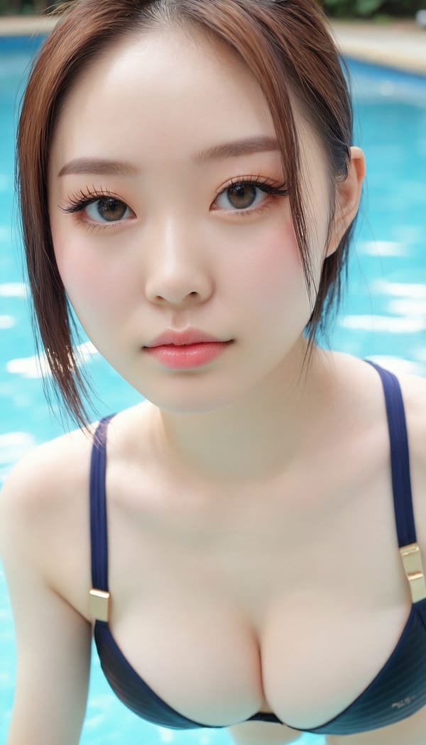 Tags: 21872187, SDXL
{"3": {"inputs": {"seed": 980276956462770, "steps": 64, "cfg": 5.8, "sampler_name": "dpmpp_2m", "scheduler": "karras", "denoise": 1.0, "model": ["27", 0], "positive": ["6", 0], "negative": ["7", 0], "latent_image": ["5", 0]}, "class_type": "KSampler"}, "4": {"inputs": {"ckpt_name": "juggernautxl.safetensors"}, "class_type": "CheckpointLoaderSimple"}, "5": {"inputs": {"width": 768, "height": 1344, "batch_size": 1}, "class_type": "EmptyLatentImage"}, "6": {"inputs": {"text": "20 year old girl, (chinese:0.97), (eyelashes:1.08), (cute:0.97), (double eyelids:0.95), (blush:0.95), (idol:1.08), (temptress:1.02), (beautiful eyes:0.98), (seductive pose:1.02), (pale skin:1.14), (slim:1.06), (detailed face:1.14), (seductive facial expression:1.14), (sexy lips:0.96), (in a seductive pose:0.95), (large perky breasts:1.01), (cleavage:1.11), (thigh gap:1.09), (in a swimsuit:1.06) at a pool, (portra:1.05), (detailed skin:1.01), (candid cinema:1.08), (RAW:1.00), (soft lighting:1.03), (textured skin:1.07), (film:1.05), (natural looking skin:1.01), (skin fuzz:1.07)", "clip": ["27", 1]}, "class_type": "CLIPTextEncode"}, "7": {"inputs": {"text": "(twisted:1.11), (worst quality:1.06), (watermark:1.11), (open mouth:1.05), (distorted:1.14), (low resolution:1.12), (bad hands:1.14)", "clip": ["27", 1]}, "class_type": "CLIPTextEncode"}, "8": {"inputs": {"samples": ["3", 0], "vae": ["4", 2]}, "class_type": "VAEDecode"}, "25": {"inputs": {"lora_name": "nudify_xl.safetensors", "strength_model": 0.24, "strength_clip": 0.08, "model": ["4", 0], "clip": ["4", 1]}, "class_type": "LoraLoader"}, "26": {"inputs": {"lora_name": "shirtlift_SDXL_v2.safetensors", "strength_model": 0.09, "strength_clip": 0.17, "model": ["25", 0], "clip": ["25", 1]}, "class_type": "LoraLoader"}, "27": {"inputs": {"lora_name": "PerfectEyesXL.safetensors", "strength_model": 0.08, "strength_clip": 0.02, "model": ["26", 0], "clip": ["26", 1]}, "class_type": "LoraLoader"}, "30": {"inputs": {"model_name": "4x_NMKD-Superscale-SP_178000_G.pth"}, "class_type": "UpscaleModelLoader"}, "31": {"inputs": {"upscale_model": ["30", 0], "image": ["8", 0]}, "class_type": "ImageUpscaleWithModel"}, "32": {"inputs": {"upscale_method": "lanczos", "scale_by": 0.5, "image": ["31", 0]}, "class_type": "ImageScaleBy"}, "33": {"inputs": {"pixels": ["32", 0], "vae": ["4", 2]}, "class_type": "VAEEncode"}, "34": {"inputs": {"seed": 980276956462770, "steps": 64, "cfg": 5.8, "sampler_name": "dpmpp_2m", "scheduler": "karras", "denoise": 0.3, "model": ["27", 0], "positive": ["6", 0], "negative": ["7", 0], "latent_image": ["33", 0]}, "class_type": "KSampler"}, "36": {"inputs": {"samples": ["34", 0], "vae": ["4", 2]}, "class_type": "VAEDecode"}, "39": {"inputs": {"filename_prefix": "comfyapi-1728224849151", "images": ["36", 0]}, "class_type": "SaveImage"}}