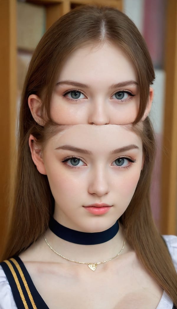 Tags: 21872187, SDXL
{"3": {"inputs": {"seed": 179933445970815, "steps": 64, "cfg": 6.27, "sampler_name": "dpmpp_2m", "scheduler": "karras", "denoise": 1.0, "model": ["27", 0], "positive": ["6", 0], "negative": ["7", 0], "latent_image": ["5", 0]}, "class_type": "KSampler"}, "4": {"inputs": {"ckpt_name": "juggernautXL_v8Rundiffusion.safetensors"}, "class_type": "CheckpointLoaderSimple"}, "5": {"inputs": {"width": 768, "height": 1344, "batch_size": 1}, "class_type": "EmptyLatentImage"}, "6": {"inputs": {"text": "19 year old girl, (russian:1.11), (pale skin:1.03), (idol:1.14), (slim:1.11), (double eyelids:1.04), (beautiful eyes:0.97), (seductive pose:1.00), (seductive facial expression:1.09), (blush:1.07), (eyelashes:1.07), (detailed face:0.97), (temptress:1.02), (in a seductive pose:0.98), (large perky breasts:0.98), (cleavage:0.96), (thigh gap:1.08), (school uniform:1.03), choker, busy street, (RAW:1.00), (soft lighting:1.08), (skin fuzz:1.04), (candid cinema:1.07), (natural looking skin:1.05), (detailed skin:1.02), (portra:1.01), (textured skin:1.02), (film:1.07)", "clip": ["27", 1]}, "class_type": "CLIPTextEncode"}, "7": {"inputs": {"text": "(bad hands:1.06), (open mouth:1.05), (worst quality:1.12), (low resolution:1.12), (twisted:1.06), (watermark:1.10), (distorted:1.06)", "clip": ["27", 1]}, "class_type": "CLIPTextEncode"}, "8": {"inputs": {"samples": ["3", 0], "vae": ["4", 2]}, "class_type": "VAEDecode"}, "25": {"inputs": {"lora_name": "nudify_xl.safetensors", "strength_model": 0.24, "strength_clip": 0.28, "model": ["4", 0], "clip": ["4", 1]}, "class_type": "LoraLoader"}, "26": {"inputs": {"lora_name": "shirtlift_SDXL_v2.safetensors", "strength_model": 0.02, "strength_clip": 0.0, "model": ["25", 0], "clip": ["25", 1]}, "class_type": "LoraLoader"}, "27": {"inputs": {"lora_name": "PerfectEyesXL.safetensors", "strength_model": 0.15, "strength_clip": 0.07, "model": ["26", 0], "clip": ["26", 1]}, "class_type": "LoraLoader"}, "30": {"inputs": {"model_name": "4x_NMKD-Superscale-SP_178000_G.pth"}, "class_type": "UpscaleModelLoader"}, "31": {"inputs": {"upscale_model": ["30", 0], "image": ["8", 0]}, "class_type": "ImageUpscaleWithModel"}, "32": {"inputs": {"upscale_method": "lanczos", "scale_by": 0.5, "image": ["31", 0]}, "class_type": "ImageScaleBy"}, "33": {"inputs": {"pixels": ["32", 0], "vae": ["4", 2]}, "class_type": "VAEEncode"}, "34": {"inputs": {"seed": 179933445970815, "steps": 64, "cfg": 6.27, "sampler_name": "dpmpp_2m", "scheduler": "karras", "denoise": 0.3, "model": ["27", 0], "positive": ["6", 0], "negative": ["7", 0], "latent_image": ["33", 0]}, "class_type": "KSampler"}, "36": {"inputs": {"samples": ["34", 0], "vae": ["4", 2]}, "class_type": "VAEDecode"}, "39": {"inputs": {"filename_prefix": "comfyapi-1708237696313", "images": ["36", 0]}, "class_type": "SaveImage"}}