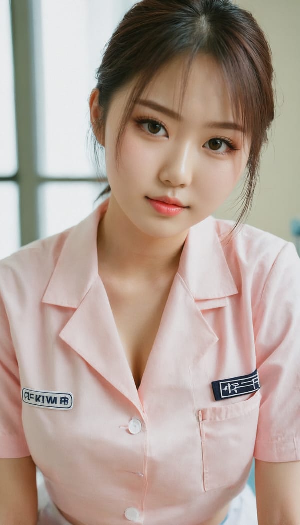 Tags: 21872187, SDXL
{"3": {"inputs": {"seed": 609445796679248, "steps": 32, "cfg": 5.09, "sampler_name": "dpmpp_2m", "scheduler": "karras", "denoise": 1.0, "model": ["27", 0], "positive": ["6", 0], "negative": ["7", 0], "latent_image": ["5", 0]}, "class_type": "KSampler"}, "4": {"inputs": {"ckpt_name": "juggernautxl.safetensors"}, "class_type": "CheckpointLoaderSimple"}, "5": {"inputs": {"width": 768, "height": 1344, "batch_size": 1}, "class_type": "EmptyLatentImage"}, "6": {"inputs": {"text": "21 year old girl, (japanese:1.01), (idol:0.97), (double eyelids:1.11), (sexy lips:1.10), (blush:1.10), (eyelashes:0.96), (beautiful eyes:1.01), (pale skin:1.01), (cute:1.06), (seductive facial expression:1.09), (detailed face:0.95), (temptress:0.99), (slim:1.05), (seductive pose:0.96), (on all fours:0.95), (spreading ass cheeks:1.01), (from behind:0.98), (backboob:1.11), (nurse in uniform:1.13) working in a hospital ward, (textured skin:1.06), (candid cinema:1.06), (detailed skin:1.04), (soft lighting:1.08), (film:1.01), (natural looking skin:1.05), (skin fuzz:1.00), (RAW:1.04), (portra:1.05)", "clip": ["27", 1]}, "class_type": "CLIPTextEncode"}, "7": {"inputs": {"text": "(worst quality:1.05), (bad hands:1.06), (open mouth:1.09), (twisted:1.08), (distorted:1.06), (low resolution:1.05), (watermark:1.12)", "clip": ["27", 1]}, "class_type": "CLIPTextEncode"}, "8": {"inputs": {"samples": ["3", 0], "vae": ["4", 2]}, "class_type": "VAEDecode"}, "25": {"inputs": {"lora_name": "nudify_xl.safetensors", "strength_model": 0.35, "strength_clip": 0.39, "model": ["4", 0], "clip": ["4", 1]}, "class_type": "LoraLoader"}, "26": {"inputs": {"lora_name": "shirtlift_SDXL_v2.safetensors", "strength_model": 0.0, "strength_clip": 0.01, "model": ["25", 0], "clip": ["25", 1]}, "class_type": "LoraLoader"}, "27": {"inputs": {"lora_name": "PerfectEyesXL.safetensors", "strength_model": 0.18, "strength_clip": 0.13, "model": ["26", 0], "clip": ["26", 1]}, "class_type": "LoraLoader"}, "30": {"inputs": {"model_name": "4x_NMKD-Superscale-SP_178000_G.pth"}, "class_type": "UpscaleModelLoader"}, "31": {"inputs": {"upscale_model": ["30", 0], "image": ["8", 0]}, "class_type": "ImageUpscaleWithModel"}, "32": {"inputs": {"upscale_method": "lanczos", "scale_by": 0.5, "image": ["31", 0]}, "class_type": "ImageScaleBy"}, "33": {"inputs": {"pixels": ["32", 0], "vae": ["4", 2]}, "class_type": "VAEEncode"}, "34": {"inputs": {"seed": 609445796679248, "steps": 32, "cfg": 5.09, "sampler_name": "dpmpp_2m", "scheduler": "karras", "denoise": 0.3, "model": ["27", 0], "positive": ["6", 0], "negative": ["7", 0], "latent_image": ["33", 0]}, "class_type": "KSampler"}, "36": {"inputs": {"samples": ["34", 0], "vae": ["4", 2]}, "class_type": "VAEDecode"}, "39": {"inputs": {"filename_prefix": "comfyapi-1714280935472", "images": ["36", 0]}, "class_type": "SaveImage"}}