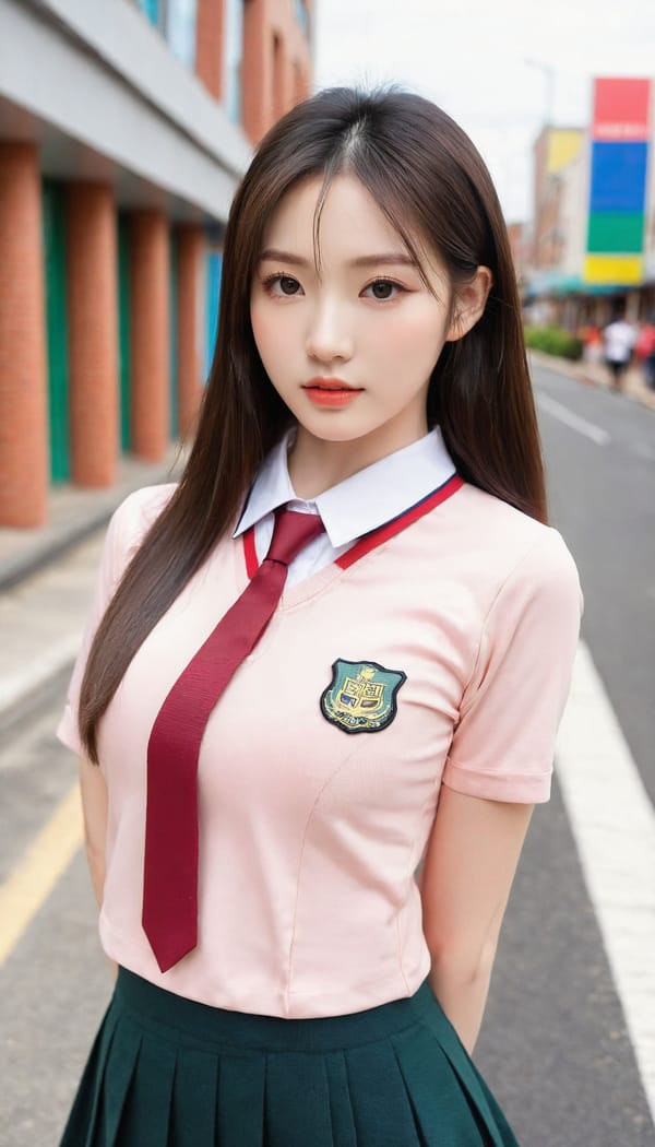 Tags: 21872187, SDXL
{"3": {"inputs": {"seed": 960123932197306, "steps": 64, "cfg": 6.96, "sampler_name": "dpmpp_2m", "scheduler": "karras", "denoise": 1.0, "model": ["27", 0], "positive": ["6", 0], "negative": ["7", 0], "latent_image": ["5", 0]}, "class_type": "KSampler"}, "4": {"inputs": {"ckpt_name": "leosamsHelloworldSDXL_helloworldSDXL32DPO.safetensors"}, "class_type": "CheckpointLoaderSimple"}, "5": {"inputs": {"width": 768, "height": 1344, "batch_size": 1}, "class_type": "EmptyLatentImage"}, "6": {"inputs": {"text": "26 year old girl, (irish:0.95), (korean:1.02), (sexy lips:0.99), (slim:1.05), (double eyelids:0.98), (seductive facial expression:1.03), (seductive pose:0.96), (idol:0.98), (detailed face:0.98), (cute:1.01), (beautiful eyes:1.00), (pale skin:1.05), (eyelashes:1.14), (temptress:1.04), (blush:1.12), (perky ass:1.05), (exposed ass:0.95), (looking back:1.12), (sexy ass:1.04), (thigh gap:0.97), (school uniform:1.09), choker, busy street, (skin fuzz:1.02), (natural looking skin:1.04), (film:1.00), (RAW:1.08), (candid cinema:1.07), (textured skin:1.01), (detailed skin:1.04), (soft lighting:1.06), (portra:1.05)", "clip": ["27", 1]}, "class_type": "CLIPTextEncode"}, "7": {"inputs": {"text": "(bad hands:1.09), (twisted:1.07), (low resolution:1.14), (open mouth:1.08), (watermark:1.09), (worst quality:1.09)", "clip": ["27", 1]}, "class_type": "CLIPTextEncode"}, "8": {"inputs": {"samples": ["3", 0], "vae": ["4", 2]}, "class_type": "VAEDecode"}, "25": {"inputs": {"lora_name": "nudify_xl.safetensors", "strength_model": 0.36, "strength_clip": 0.01, "model": ["4", 0], "clip": ["4", 1]}, "class_type": "LoraLoader"}, "26": {"inputs": {"lora_name": "shirtlift_SDXL_v2.safetensors", "strength_model": 0.08, "strength_clip": 0.1, "model": ["25", 0], "clip": ["25", 1]}, "class_type": "LoraLoader"}, "27": {"inputs": {"lora_name": "PerfectEyesXL.safetensors", "strength_model": 0.0, "strength_clip": 0.04, "model": ["26", 0], "clip": ["26", 1]}, "class_type": "LoraLoader"}, "30": {"inputs": {"model_name": "4x_NMKD-Superscale-SP_178000_G.pth"}, "class_type": "UpscaleModelLoader"}, "31": {"inputs": {"upscale_model": ["30", 0], "image": ["8", 0]}, "class_type": "ImageUpscaleWithModel"}, "32": {"inputs": {"upscale_method": "lanczos", "scale_by": 0.5, "image": ["31", 0]}, "class_type": "ImageScaleBy"}, "33": {"inputs": {"pixels": ["32", 0], "vae": ["4", 2]}, "class_type": "VAEEncode"}, "34": {"inputs": {"seed": 960123932197306, "steps": 64, "cfg": 6.96, "sampler_name": "dpmpp_2m", "scheduler": "karras", "denoise": 0.3, "model": ["27", 0], "positive": ["6", 0], "negative": ["7", 0], "latent_image": ["33", 0]}, "class_type": "KSampler"}, "36": {"inputs": {"samples": ["34", 0], "vae": ["4", 2]}, "class_type": "VAEDecode"}, "39": {"inputs": {"filename_prefix": "comfyapi-1707292668556", "images": ["36", 0]}, "class_type": "SaveImage"}}