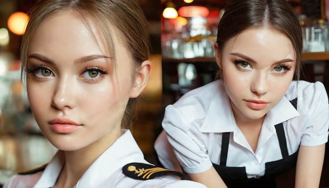 Tags: 21872187, SDXL
{"3": {"inputs": {"seed": 595268610318013, "steps": 64, "cfg": 5.43, "sampler_name": "dpmpp_2m", "scheduler": "karras", "denoise": 1.0, "model": ["27", 0], "positive": ["6", 0], "negative": ["7", 0], "latent_image": ["5", 0]}, "class_type": "KSampler"}, "4": {"inputs": {"ckpt_name": "juggernautxl.safetensors"}, "class_type": "CheckpointLoaderSimple"}, "5": {"inputs": {"width": 1344, "height": 768, "batch_size": 1}, "class_type": "EmptyLatentImage"}, "6": {"inputs": {"text": "25 year old girl, (ukrainian:1.07), (seductive facial expression:0.97), (slim:1.08), (seductive pose:1.03), (sexy lips:1.10), (cute:0.96), (beautiful eyes:0.99), (eyelashes:1.00), (blush:1.00), (detailed face:1.06), (idol:1.01), (temptress:1.02), (pale skin:1.00), (double eyelids:1.14), (on all fours:1.11), (spreading ass cheeks:0.95), (from behind:0.99), (backboob:1.00), (a waitress in uniform:1.06) working at a restaurant, (textured skin:1.02), (portra:1.04), (detailed skin:1.06), (soft lighting:1.04), (skin fuzz:1.04), (natural looking skin:1.01), (RAW:1.02), (candid cinema:1.09), (film:1.08)", "clip": ["27", 1]}, "class_type": "CLIPTextEncode"}, "7": {"inputs": {"text": "(low resolution:1.13), (worst quality:1.05), (bad hands:1.09), (open mouth:1.14), (distorted:1.06), (twisted:1.08), (watermark:1.11)", "clip": ["27", 1]}, "class_type": "CLIPTextEncode"}, "8": {"inputs": {"samples": ["3", 0], "vae": ["4", 2]}, "class_type": "VAEDecode"}, "25": {"inputs": {"lora_name": "nudify_xl.safetensors", "strength_model": 0.11, "strength_clip": 0.17, "model": ["4", 0], "clip": ["4", 1]}, "class_type": "LoraLoader"}, "26": {"inputs": {"lora_name": "shirtlift_SDXL_v2.safetensors", "strength_model": 0.08, "strength_clip": 0.17, "model": ["25", 0], "clip": ["25", 1]}, "class_type": "LoraLoader"}, "27": {"inputs": {"lora_name": "PerfectEyesXL.safetensors", "strength_model": 0.14, "strength_clip": 0.17, "model": ["26", 0], "clip": ["26", 1]}, "class_type": "LoraLoader"}, "30": {"inputs": {"model_name": "4x_NMKD-Superscale-SP_178000_G.pth"}, "class_type": "UpscaleModelLoader"}, "31": {"inputs": {"upscale_model": ["30", 0], "image": ["8", 0]}, "class_type": "ImageUpscaleWithModel"}, "32": {"inputs": {"upscale_method": "lanczos", "scale_by": 0.5, "image": ["31", 0]}, "class_type": "ImageScaleBy"}, "33": {"inputs": {"pixels": ["32", 0], "vae": ["4", 2]}, "class_type": "VAEEncode"}, "34": {"inputs": {"seed": 595268610318013, "steps": 64, "cfg": 5.43, "sampler_name": "dpmpp_2m", "scheduler": "karras", "denoise": 0.3, "model": ["27", 0], "positive": ["6", 0], "negative": ["7", 0], "latent_image": ["33", 0]}, "class_type": "KSampler"}, "36": {"inputs": {"samples": ["34", 0], "vae": ["4", 2]}, "class_type": "VAEDecode"}, "39": {"inputs": {"filename_prefix": "comfyapi-1724904757355", "images": ["36", 0]}, "class_type": "SaveImage"}}