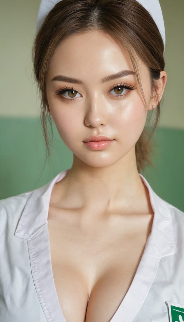 Tags: 21872187, SDXL
{"3": {"inputs": {"seed": 217756573425198, "steps": 64, "cfg": 5.91, "sampler_name": "dpmpp_2m", "scheduler": "karras", "denoise": 1.0, "model": ["27", 0], "positive": ["6", 0], "negative": ["7", 0], "latent_image": ["5", 0]}, "class_type": "KSampler"}, "4": {"inputs": {"ckpt_name": "juggernautxl.safetensors"}, "class_type": "CheckpointLoaderSimple"}, "5": {"inputs": {"width": 768, "height": 1344, "batch_size": 1}, "class_type": "EmptyLatentImage"}, "6": {"inputs": {"text": "23 year old girl, (irish:1.00), (russian:1.02), (taiwanese:1.04), (slim:1.05), (sexy lips:1.09), (blush:1.00), (beautiful eyes:1.00), (detailed face:0.98), (seductive facial expression:0.95), (temptress:1.00), (seductive pose:1.03), (double eyelids:0.98), (eyelashes:1.07), (idol:0.95), (pale skin:0.99), (cute:0.99), (on all fours:0.98), (spreading ass cheeks:1.10), (from behind:1.06), (backboob:1.14), (nurse in uniform:1.10) working in a hospital ward, (film:1.03), (portra:1.03), (RAW:1.09), (skin fuzz:1.03), (detailed skin:1.03), (natural looking skin:1.08), (soft lighting:1.05), (candid cinema:1.01), (textured skin:1.05)", "clip": ["27", 1]}, "class_type": "CLIPTextEncode"}, "7": {"inputs": {"text": "(worst quality:1.09), (watermark:1.05), (low resolution:1.13), (distorted:1.09), (twisted:1.14), (bad hands:1.06), (open mouth:1.05)", "clip": ["27", 1]}, "class_type": "CLIPTextEncode"}, "8": {"inputs": {"samples": ["3", 0], "vae": ["4", 2]}, "class_type": "VAEDecode"}, "25": {"inputs": {"lora_name": "nudify_xl.safetensors", "strength_model": 0.25, "strength_clip": 0.0, "model": ["4", 0], "clip": ["4", 1]}, "class_type": "LoraLoader"}, "26": {"inputs": {"lora_name": "shirtlift_SDXL_v2.safetensors", "strength_model": 0.05, "strength_clip": 0.01, "model": ["25", 0], "clip": ["25", 1]}, "class_type": "LoraLoader"}, "27": {"inputs": {"lora_name": "PerfectEyesXL.safetensors", "strength_model": 0.17, "strength_clip": 0.0, "model": ["26", 0], "clip": ["26", 1]}, "class_type": "LoraLoader"}, "30": {"inputs": {"model_name": "4x_NMKD-Superscale-SP_178000_G.pth"}, "class_type": "UpscaleModelLoader"}, "31": {"inputs": {"upscale_model": ["30", 0], "image": ["8", 0]}, "class_type": "ImageUpscaleWithModel"}, "32": {"inputs": {"upscale_method": "lanczos", "scale_by": 0.5, "image": ["31", 0]}, "class_type": "ImageScaleBy"}, "33": {"inputs": {"pixels": ["32", 0], "vae": ["4", 2]}, "class_type": "VAEEncode"}, "34": {"inputs": {"seed": 217756573425198, "steps": 64, "cfg": 5.91, "sampler_name": "dpmpp_2m", "scheduler": "karras", "denoise": 0.3, "model": ["27", 0], "positive": ["6", 0], "negative": ["7", 0], "latent_image": ["33", 0]}, "class_type": "KSampler"}, "36": {"inputs": {"samples": ["34", 0], "vae": ["4", 2]}, "class_type": "VAEDecode"}, "39": {"inputs": {"filename_prefix": "comfyapi-1713597088573", "images": ["36", 0]}, "class_type": "SaveImage"}}