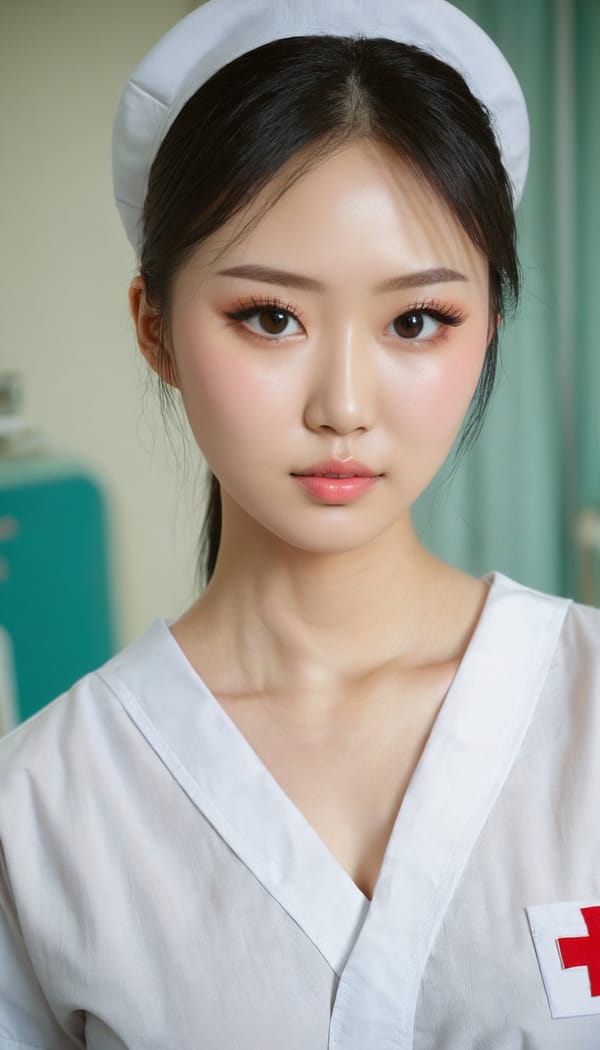 Tags: 21872187, SDXL
{"3": {"inputs": {"seed": 380315662861280, "steps": 64, "cfg": 7.54, "sampler_name": "dpmpp_2m", "scheduler": "karras", "denoise": 1.0, "model": ["27", 0], "positive": ["6", 0], "negative": ["7", 0], "latent_image": ["5", 0]}, "class_type": "KSampler"}, "4": {"inputs": {"ckpt_name": "juggernautxl.safetensors"}, "class_type": "CheckpointLoaderSimple"}, "5": {"inputs": {"width": 768, "height": 1344, "batch_size": 1}, "class_type": "EmptyLatentImage"}, "6": {"inputs": {"text": "24 year old girl, (chinese:1.09), (russian:1.02), (blush:0.96), (double eyelids:1.07), (eyelashes:1.14), (slim:1.00), (idol:1.10), (sexy lips:1.08), (pale skin:1.00), (detailed face:1.14), (seductive facial expression:1.00), (seductive pose:1.11), (temptress:1.05), (beautiful eyes:0.97), (in a seductive pose:1.07), (large perky breasts:1.12), (cleavage:0.98), (thigh gap:1.10), (nurse in uniform:1.10) working in a hospital ward, (skin fuzz:1.05), (candid cinema:1.00), (natural looking skin:1.08), (RAW:1.01), (portra:1.03), (soft lighting:1.06), (textured skin:1.09), (detailed skin:1.06)", "clip": ["27", 1]}, "class_type": "CLIPTextEncode"}, "7": {"inputs": {"text": "(watermark:1.12), (low resolution:1.13), (twisted:1.09), (open mouth:1.10), (bad hands:1.08), (worst quality:1.12), (distorted:1.07)", "clip": ["27", 1]}, "class_type": "CLIPTextEncode"}, "8": {"inputs": {"samples": ["3", 0], "vae": ["4", 2]}, "class_type": "VAEDecode"}, "25": {"inputs": {"lora_name": "nudify_xl.safetensors", "strength_model": 0.12, "strength_clip": 0.05, "model": ["4", 0], "clip": ["4", 1]}, "class_type": "LoraLoader"}, "26": {"inputs": {"lora_name": "shirtlift_SDXL_v2.safetensors", "strength_model": 0.14, "strength_clip": 0.18, "model": ["25", 0], "clip": ["25", 1]}, "class_type": "LoraLoader"}, "27": {"inputs": {"lora_name": "PerfectEyesXL.safetensors", "strength_model": 0.18, "strength_clip": 0.05, "model": ["26", 0], "clip": ["26", 1]}, "class_type": "LoraLoader"}, "30": {"inputs": {"model_name": "4x_NMKD-Superscale-SP_178000_G.pth"}, "class_type": "UpscaleModelLoader"}, "31": {"inputs": {"upscale_model": ["30", 0], "image": ["8", 0]}, "class_type": "ImageUpscaleWithModel"}, "32": {"inputs": {"upscale_method": "lanczos", "scale_by": 0.5, "image": ["31", 0]}, "class_type": "ImageScaleBy"}, "33": {"inputs": {"pixels": ["32", 0], "vae": ["4", 2]}, "class_type": "VAEEncode"}, "34": {"inputs": {"seed": 380315662861280, "steps": 64, "cfg": 7.54, "sampler_name": "dpmpp_2m", "scheduler": "karras", "denoise": 0.3, "model": ["27", 0], "positive": ["6", 0], "negative": ["7", 0], "latent_image": ["33", 0]}, "class_type": "KSampler"}, "36": {"inputs": {"samples": ["34", 0], "vae": ["4", 2]}, "class_type": "VAEDecode"}, "39": {"inputs": {"filename_prefix": "comfyapi-1713722510693", "images": ["36", 0]}, "class_type": "SaveImage"}}