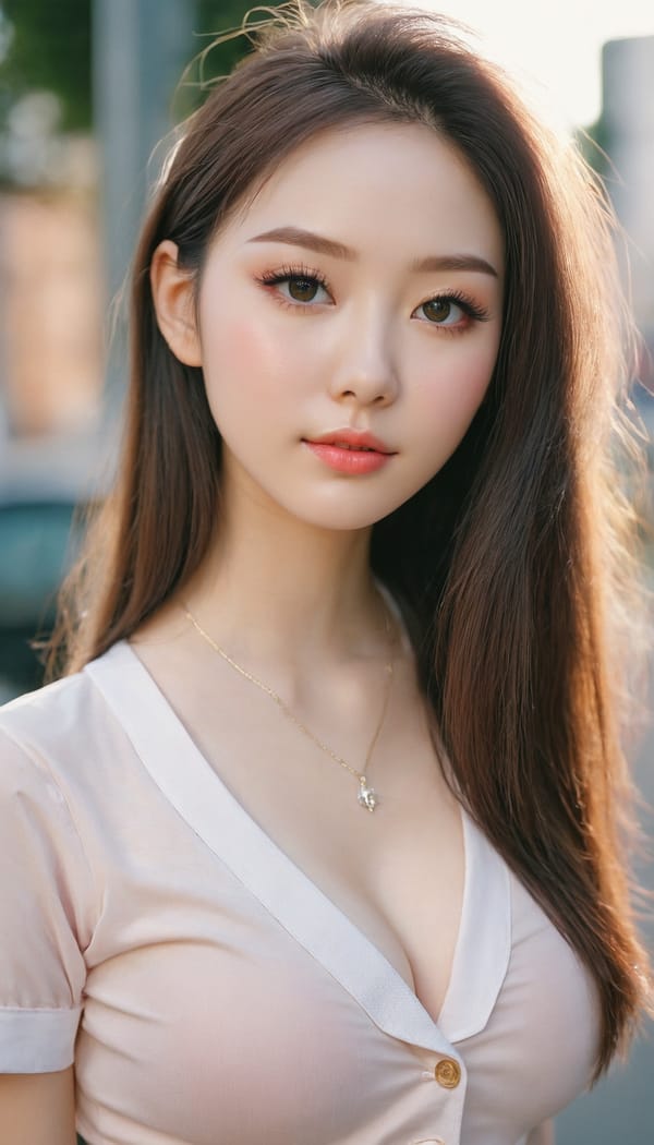 Tags: 21872187, SDXL
{"3": {"inputs": {"seed": 565183972818638, "steps": 64, "cfg": 5.55, "sampler_name": "dpmpp_2m", "scheduler": "karras", "denoise": 1.0, "model": ["27", 0], "positive": ["6", 0], "negative": ["7", 0], "latent_image": ["5", 0]}, "class_type": "KSampler"}, "4": {"inputs": {"ckpt_name": "juggernautxl.safetensors"}, "class_type": "CheckpointLoaderSimple"}, "5": {"inputs": {"width": 768, "height": 1344, "batch_size": 1}, "class_type": "EmptyLatentImage"}, "6": {"inputs": {"text": "27 year old girl, (blush:1.03), (detailed face:0.97), (eyelashes:1.11), (pale skin:1.12), (slim:1.13), (seductive pose:1.11), (sexy lips:0.99), (idol:1.12), (temptress:1.00), (cute:1.13), (seductive facial expression:1.07), (double eyelids:1.06), (beautiful eyes:1.06), (in a seductive pose:1.05), (large perky breasts:1.10), (cleavage:1.12), (thigh gap:0.95), (school uniform:1.02), choker, busy street, (detailed skin:1.09), (candid cinema:1.03), (skin fuzz:1.07), (natural looking skin:1.08), (textured skin:1.03), (soft lighting:1.06), (RAW:1.02), (portra:1.05), (film:1.06)", "clip": ["27", 1]}, "class_type": "CLIPTextEncode"}, "7": {"inputs": {"text": "(worst quality:1.11), (bad hands:1.11), (low resolution:1.09), (twisted:1.07), (open mouth:1.06), (watermark:1.08), (distorted:1.07)", "clip": ["27", 1]}, "class_type": "CLIPTextEncode"}, "8": {"inputs": {"samples": ["3", 0], "vae": ["4", 2]}, "class_type": "VAEDecode"}, "25": {"inputs": {"lora_name": "nudify_xl.safetensors", "strength_model": 0.04, "strength_clip": 0.18, "model": ["4", 0], "clip": ["4", 1]}, "class_type": "LoraLoader"}, "26": {"inputs": {"lora_name": "shirtlift_SDXL_v2.safetensors", "strength_model": 0.0, "strength_clip": 0.07, "model": ["25", 0], "clip": ["25", 1]}, "class_type": "LoraLoader"}, "27": {"inputs": {"lora_name": "PerfectEyesXL.safetensors", "strength_model": 0.01, "strength_clip": 0.11, "model": ["26", 0], "clip": ["26", 1]}, "class_type": "LoraLoader"}, "30": {"inputs": {"model_name": "4x_NMKD-Superscale-SP_178000_G.pth"}, "class_type": "UpscaleModelLoader"}, "31": {"inputs": {"upscale_model": ["30", 0], "image": ["8", 0]}, "class_type": "ImageUpscaleWithModel"}, "32": {"inputs": {"upscale_method": "lanczos", "scale_by": 0.5, "image": ["31", 0]}, "class_type": "ImageScaleBy"}, "33": {"inputs": {"pixels": ["32", 0], "vae": ["4", 2]}, "class_type": "VAEEncode"}, "34": {"inputs": {"seed": 565183972818638, "steps": 64, "cfg": 5.55, "sampler_name": "dpmpp_2m", "scheduler": "karras", "denoise": 0.3, "model": ["27", 0], "positive": ["6", 0], "negative": ["7", 0], "latent_image": ["33", 0]}, "class_type": "KSampler"}, "36": {"inputs": {"samples": ["34", 0], "vae": ["4", 2]}, "class_type": "VAEDecode"}, "39": {"inputs": {"filename_prefix": "comfyapi-1725384306902", "images": ["36", 0]}, "class_type": "SaveImage"}}