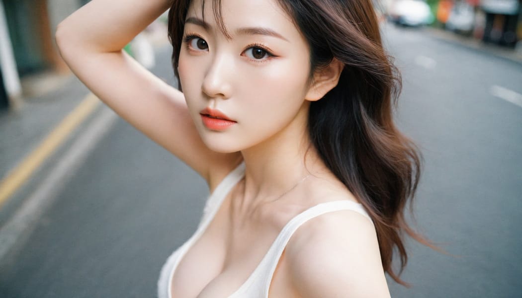 Tags: 21872187, SDXL
{"3": {"inputs": {"seed": 336374860047066, "steps": 64, "cfg": 5.47, "sampler_name": "dpmpp_2m", "scheduler": "karras", "denoise": 1.0, "model": ["27", 0], "positive": ["6", 0], "negative": ["7", 0], "latent_image": ["5", 0]}, "class_type": "KSampler"}, "4": {"inputs": {"ckpt_name": "leosamsHelloworldSDXL_helloworldSDXL32DPO.safetensors"}, "class_type": "CheckpointLoaderSimple"}, "5": {"inputs": {"width": 1344, "height": 768, "batch_size": 1}, "class_type": "EmptyLatentImage"}, "6": {"inputs": {"text": "27 year old girl, (korean:0.95), (japanese:1.05), (temptress:0.97), (seductive pose:1.02), (beautiful eyes:1.08), (idol:1.08), (cute:0.96), (blush:0.95), (detailed face:0.97), (double eyelids:0.99), (eyelashes:1.11), (sexy lips:0.99), (slim:1.00), (seductive facial expression:1.07), (pale skin:1.04), (in a seductive pose:1.01), (large perky breasts:1.08), (cleavage:0.97), (thigh gap:0.95), (white tanktop:0.98), busy street, (skin fuzz:1.07), (natural looking skin:1.00), (candid cinema:1.02), (soft lighting:1.04), (portra:1.00), (textured skin:1.09), (detailed skin:1.04), (film:1.01), (RAW:1.03)", "clip": ["27", 1]}, "class_type": "CLIPTextEncode"}, "7": {"inputs": {"text": "(distorted:1.12), (low resolution:1.07), (twisted:1.11), (open mouth:1.08), (watermark:1.06), (worst quality:1.07), (bad hands:1.05)", "clip": ["27", 1]}, "class_type": "CLIPTextEncode"}, "8": {"inputs": {"samples": ["3", 0], "vae": ["4", 2]}, "class_type": "VAEDecode"}, "25": {"inputs": {"lora_name": "nudify_xl.safetensors", "strength_model": 0.07, "strength_clip": 0.26, "model": ["4", 0], "clip": ["4", 1]}, "class_type": "LoraLoader"}, "26": {"inputs": {"lora_name": "shirtlift_SDXL_v2.safetensors", "strength_model": 0.03, "strength_clip": 0.12, "model": ["25", 0], "clip": ["25", 1]}, "class_type": "LoraLoader"}, "27": {"inputs": {"lora_name": "PerfectEyesXL.safetensors", "strength_model": 0.01, "strength_clip": 0.05, "model": ["26", 0], "clip": ["26", 1]}, "class_type": "LoraLoader"}, "30": {"inputs": {"model_name": "4x_NMKD-Superscale-SP_178000_G.pth"}, "class_type": "UpscaleModelLoader"}, "31": {"inputs": {"upscale_model": ["30", 0], "image": ["8", 0]}, "class_type": "ImageUpscaleWithModel"}, "32": {"inputs": {"upscale_method": "lanczos", "scale_by": 0.5, "image": ["31", 0]}, "class_type": "ImageScaleBy"}, "33": {"inputs": {"pixels": ["32", 0], "vae": ["4", 2]}, "class_type": "VAEEncode"}, "34": {"inputs": {"seed": 336374860047066, "steps": 64, "cfg": 5.47, "sampler_name": "dpmpp_2m", "scheduler": "karras", "denoise": 0.3, "model": ["27", 0], "positive": ["6", 0], "negative": ["7", 0], "latent_image": ["33", 0]}, "class_type": "KSampler"}, "36": {"inputs": {"samples": ["34", 0], "vae": ["4", 2]}, "class_type": "VAEDecode"}, "39": {"inputs": {"filename_prefix": "comfyapi-1707649185048", "images": ["36", 0]}, "class_type": "SaveImage"}}