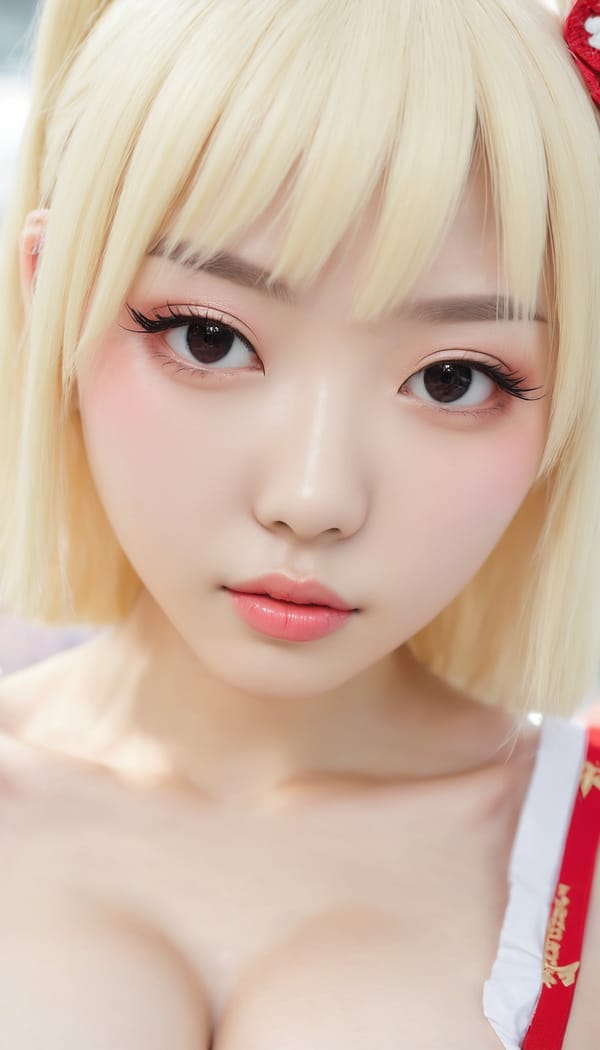 Tags: 21872187, SDXL
{"3": {"inputs": {"seed": 978030607327632, "steps": 32, "cfg": 5.14, "sampler_name": "dpmpp_2m", "scheduler": "karras", "denoise": 1.0, "model": ["27", 0], "positive": ["6", 0], "negative": ["7", 0], "latent_image": ["5", 0]}, "class_type": "KSampler"}, "4": {"inputs": {"ckpt_name": "juggernautxl.safetensors"}, "class_type": "CheckpointLoaderSimple"}, "5": {"inputs": {"width": 768, "height": 1344, "batch_size": 1}, "class_type": "EmptyLatentImage"}, "6": {"inputs": {"text": "20 year old girl, (chinese:1.03), (pale skin:0.98), (double eyelids:0.96), (beautiful eyes:1.06), (sexy lips:1.13), (idol:1.02), (detailed face:1.00), (slim:1.07), (temptress:1.10), (blush:1.08), (seductive facial expression:1.07), (eyelashes:0.95), (seductive pose:1.09), (cute:1.13), (on all fours:0.98), (spreading ass cheeks:0.95), (from behind:1.09), (backboob:1.11), (in a cosplay:1.13) at comiket posing for camera, (textured skin:1.00), (film:1.07), (skin fuzz:1.02), (portra:1.01), (RAW:1.06), (natural looking skin:1.03), (candid cinema:1.01), (soft lighting:1.05), (detailed skin:1.05)", "clip": ["27", 1]}, "class_type": "CLIPTextEncode"}, "7": {"inputs": {"text": "(watermark:1.12), (low resolution:1.07), (bad hands:1.07), (twisted:1.06), (worst quality:1.11), (distorted:1.10), (open mouth:1.05)", "clip": ["27", 1]}, "class_type": "CLIPTextEncode"}, "8": {"inputs": {"samples": ["3", 0], "vae": ["4", 2]}, "class_type": "VAEDecode"}, "25": {"inputs": {"lora_name": "nudify_xl.safetensors", "strength_model": 0.14, "strength_clip": 0.08, "model": ["4", 0], "clip": ["4", 1]}, "class_type": "LoraLoader"}, "26": {"inputs": {"lora_name": "shirtlift_SDXL_v2.safetensors", "strength_model": 0.08, "strength_clip": 0.14, "model": ["25", 0], "clip": ["25", 1]}, "class_type": "LoraLoader"}, "27": {"inputs": {"lora_name": "PerfectEyesXL.safetensors", "strength_model": 0.03, "strength_clip": 0.11, "model": ["26", 0], "clip": ["26", 1]}, "class_type": "LoraLoader"}, "30": {"inputs": {"model_name": "4x_NMKD-Superscale-SP_178000_G.pth"}, "class_type": "UpscaleModelLoader"}, "31": {"inputs": {"upscale_model": ["30", 0], "image": ["8", 0]}, "class_type": "ImageUpscaleWithModel"}, "32": {"inputs": {"upscale_method": "lanczos", "scale_by": 0.5, "image": ["31", 0]}, "class_type": "ImageScaleBy"}, "33": {"inputs": {"pixels": ["32", 0], "vae": ["4", 2]}, "class_type": "VAEEncode"}, "34": {"inputs": {"seed": 978030607327632, "steps": 32, "cfg": 5.14, "sampler_name": "dpmpp_2m", "scheduler": "karras", "denoise": 0.3, "model": ["27", 0], "positive": ["6", 0], "negative": ["7", 0], "latent_image": ["33", 0]}, "class_type": "KSampler"}, "36": {"inputs": {"samples": ["34", 0], "vae": ["4", 2]}, "class_type": "VAEDecode"}, "39": {"inputs": {"filename_prefix": "comfyapi-1716055521791", "images": ["36", 0]}, "class_type": "SaveImage"}}