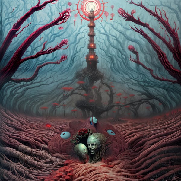 Tags: The Agony
style of Zdzislaw Beksinski, rose roots
Steps: 20, Sampler: DPM++ 2M Karras, CFG scale: 7, Seed: 1049085511, Size: 512x512, Model hash: ec6f68ea63, Model: lyriel_v16, Denoising strength: 0.8, Style Selector Enabled: True, Style Selector Randomize: False, Style Selector Style: base, Mask blur: 4, Inpaint area: Only masked, Masked area padding: 128, Version: f0.0.17v1.8.0rc-latest-276-g29be1da7