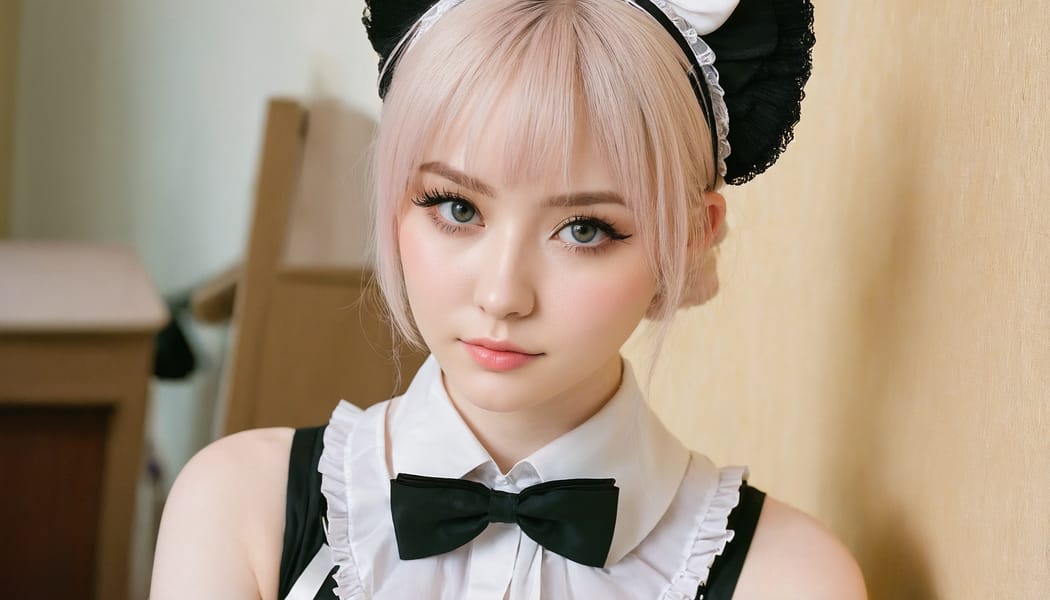 Tags: 21872187, SDXL
{"3": {"inputs": {"seed": 800874921582888, "steps": 32, "cfg": 5.65, "sampler_name": "dpmpp_2m", "scheduler": "karras", "denoise": 1.0, "model": ["27", 0], "positive": ["6", 0], "negative": ["7", 0], "latent_image": ["5", 0]}, "class_type": "KSampler"}, "4": {"inputs": {"ckpt_name": "juggernautxl.safetensors"}, "class_type": "CheckpointLoaderSimple"}, "5": {"inputs": {"width": 1344, "height": 768, "batch_size": 1}, "class_type": "EmptyLatentImage"}, "6": {"inputs": {"text": "22 year old girl, (idol:1.04), (temptress:0.99), (beautiful eyes:1.06), (pale skin:1.02), (seductive facial expression:1.10), (sexy lips:1.02), (seductive pose:1.08), (double eyelids:1.07), (detailed face:0.98), (blush:1.07), (cute:1.06), (eyelashes:1.00), (slim:1.04), (in a seductive pose:0.95), (large perky breasts:1.03), (cleavage:1.06), (thigh gap:0.98), in a (skimpy maid costume:0.99) working at a maid cafe, choker, bowtie, headband, pleated skirt, (natural looking skin:1.07), (skin fuzz:1.09), (portra:1.09), (detailed skin:1.02), (RAW:1.07), (film:1.09), (soft lighting:1.05), (candid cinema:1.07), (textured skin:1.03)", "clip": ["27", 1]}, "class_type": "CLIPTextEncode"}, "7": {"inputs": {"text": "(open mouth:1.12), (twisted:1.05), (low resolution:1.08), (bad hands:1.07), (distorted:1.07), (watermark:1.11), (worst quality:1.14)", "clip": ["27", 1]}, "class_type": "CLIPTextEncode"}, "8": {"inputs": {"samples": ["3", 0], "vae": ["4", 2]}, "class_type": "VAEDecode"}, "25": {"inputs": {"lora_name": "nudify_xl.safetensors", "strength_model": 0.36, "strength_clip": 0.05, "model": ["4", 0], "clip": ["4", 1]}, "class_type": "LoraLoader"}, "26": {"inputs": {"lora_name": "shirtlift_SDXL_v2.safetensors", "strength_model": 0.05, "strength_clip": 0.1, "model": ["25", 0], "clip": ["25", 1]}, "class_type": "LoraLoader"}, "27": {"inputs": {"lora_name": "PerfectEyesXL.safetensors", "strength_model": 0.04, "strength_clip": 0.18, "model": ["26", 0], "clip": ["26", 1]}, "class_type": "LoraLoader"}, "30": {"inputs": {"model_name": "4x_NMKD-Superscale-SP_178000_G.pth"}, "class_type": "UpscaleModelLoader"}, "31": {"inputs": {"upscale_model": ["30", 0], "image": ["8", 0]}, "class_type": "ImageUpscaleWithModel"}, "32": {"inputs": {"upscale_method": "lanczos", "scale_by": 0.5, "image": ["31", 0]}, "class_type": "ImageScaleBy"}, "33": {"inputs": {"pixels": ["32", 0], "vae": ["4", 2]}, "class_type": "VAEEncode"}, "34": {"inputs": {"seed": 800874921582888, "steps": 32, "cfg": 5.65, "sampler_name": "dpmpp_2m", "scheduler": "karras", "denoise": 0.3, "model": ["27", 0], "positive": ["6", 0], "negative": ["7", 0], "latent_image": ["33", 0]}, "class_type": "KSampler"}, "36": {"inputs": {"samples": ["34", 0], "vae": ["4", 2]}, "class_type": "VAEDecode"}, "39": {"inputs": {"filename_prefix": "comfyapi-1724987924138", "images": ["36", 0]}, "class_type": "SaveImage"}}