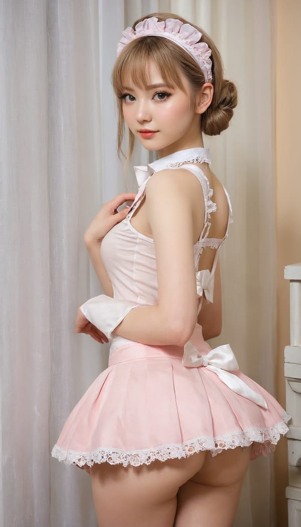 Tags: 21872187, SDXL
{"3": {"inputs": {"seed": 191929377972976, "steps": 64, "cfg": 5.19, "sampler_name": "dpmpp_2m", "scheduler": "karras", "denoise": 1.0, "model": ["27", 0], "positive": ["6", 0], "negative": ["7", 0], "latent_image": ["5", 0]}, "class_type": "KSampler"}, "4": {"inputs": {"ckpt_name": "juggernautxl.safetensors"}, "class_type": "CheckpointLoaderSimple"}, "5": {"inputs": {"width": 768, "height": 1344, "batch_size": 1}, "class_type": "EmptyLatentImage"}, "6": {"inputs": {"text": "19 year old girl, (russian:0.97), (eyelashes:1.10), (sexy lips:1.09), (double eyelids:1.14), (seductive pose:1.09), (idol:1.11), (pale skin:1.06), (seductive facial expression:1.00), (beautiful eyes:1.07), (cute:1.04), (temptress:0.99), (blush:1.11), (detailed face:1.12), (slim:1.06), (perky ass:1.08), (exposed ass:1.02), (looking back:1.08), (sexy ass:1.09), (thigh gap:1.12), in a (skimpy maid costume:1.07) working at a maid cafe, choker, bowtie, headband, pleated skirt, (skin fuzz:1.04), (film:1.04), (textured skin:1.03), (RAW:1.08), (soft lighting:1.04), (detailed skin:1.02), (candid cinema:1.03), (natural looking skin:1.01), (portra:1.01)", "clip": ["27", 1]}, "class_type": "CLIPTextEncode"}, "7": {"inputs": {"text": "(bad hands:1.11), (distorted:1.08), (open mouth:1.07), (watermark:1.13), (twisted:1.05), (worst quality:1.08), (low resolution:1.12)", "clip": ["27", 1]}, "class_type": "CLIPTextEncode"}, "8": {"inputs": {"samples": ["3", 0], "vae": ["4", 2]}, "class_type": "VAEDecode"}, "25": {"inputs": {"lora_name": "nudify_xl.safetensors", "strength_model": 0.12, "strength_clip": 0.23, "model": ["4", 0], "clip": ["4", 1]}, "class_type": "LoraLoader"}, "26": {"inputs": {"lora_name": "shirtlift_SDXL_v2.safetensors", "strength_model": 0.17, "strength_clip": 0.13, "model": ["25", 0], "clip": ["25", 1]}, "class_type": "LoraLoader"}, "27": {"inputs": {"lora_name": "PerfectEyesXL.safetensors", "strength_model": 0.16, "strength_clip": 0.17, "model": ["26", 0], "clip": ["26", 1]}, "class_type": "LoraLoader"}, "30": {"inputs": {"model_name": "4x_NMKD-Superscale-SP_178000_G.pth"}, "class_type": "UpscaleModelLoader"}, "31": {"inputs": {"upscale_model": ["30", 0], "image": ["8", 0]}, "class_type": "ImageUpscaleWithModel"}, "32": {"inputs": {"upscale_method": "lanczos", "scale_by": 0.5, "image": ["31", 0]}, "class_type": "ImageScaleBy"}, "33": {"inputs": {"pixels": ["32", 0], "vae": ["4", 2]}, "class_type": "VAEEncode"}, "34": {"inputs": {"seed": 191929377972976, "steps": 64, "cfg": 5.19, "sampler_name": "dpmpp_2m", "scheduler": "karras", "denoise": 0.3, "model": ["27", 0], "positive": ["6", 0], "negative": ["7", 0], "latent_image": ["33", 0]}, "class_type": "KSampler"}, "36": {"inputs": {"samples": ["34", 0], "vae": ["4", 2]}, "class_type": "VAEDecode"}, "39": {"inputs": {"filename_prefix": "comfyapi-1726894806769", "images": ["36", 0]}, "class_type": "SaveImage"}}