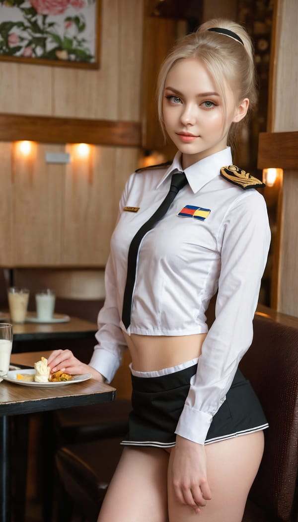 Tags: 21872187, SDXL
{"3": {"inputs": {"seed": 177576377617679, "steps": 64, "cfg": 6.37, "sampler_name": "dpmpp_2m", "scheduler": "karras", "denoise": 1.0, "model": ["27", 0], "positive": ["6", 0], "negative": ["7", 0], "latent_image": ["5", 0]}, "class_type": "KSampler"}, "4": {"inputs": {"ckpt_name": "juggernautxl.safetensors"}, "class_type": "CheckpointLoaderSimple"}, "5": {"inputs": {"width": 768, "height": 1344, "batch_size": 1}, "class_type": "EmptyLatentImage"}, "6": {"inputs": {"text": "21 year old girl, (russian:1.00), (ukrainian:1.09), (seductive pose:0.95), (idol:1.13), (slim:1.04), (seductive facial expression:1.12), (double eyelids:1.04), (eyelashes:1.01), (beautiful eyes:1.05), (blush:0.96), (temptress:1.01), (cute:0.96), (detailed face:1.01), (pale skin:1.11), (perky ass:1.12), (exposed ass:1.02), (looking back:1.02), (sexy ass:1.14), (thigh gap:1.05), (a waitress in uniform:1.03) working at a restaurant, (skin fuzz:1.04), (soft lighting:1.04), (detailed skin:1.08), (film:1.02), (candid cinema:1.05), (RAW:1.00), (natural looking skin:1.01), (portra:1.04)", "clip": ["27", 1]}, "class_type": "CLIPTextEncode"}, "7": {"inputs": {"text": "(bad hands:1.10), (open mouth:1.10), (watermark:1.13), (worst quality:1.14), (distorted:1.12), (twisted:1.11), (low resolution:1.08)", "clip": ["27", 1]}, "class_type": "CLIPTextEncode"}, "8": {"inputs": {"samples": ["3", 0], "vae": ["4", 2]}, "class_type": "VAEDecode"}, "25": {"inputs": {"lora_name": "nudify_xl.safetensors", "strength_model": 0.06, "strength_clip": 0.14, "model": ["4", 0], "clip": ["4", 1]}, "class_type": "LoraLoader"}, "26": {"inputs": {"lora_name": "shirtlift_SDXL_v2.safetensors", "strength_model": 0.03, "strength_clip": 0.14, "model": ["25", 0], "clip": ["25", 1]}, "class_type": "LoraLoader"}, "27": {"inputs": {"lora_name": "PerfectEyesXL.safetensors", "strength_model": 0.15, "strength_clip": 0.13, "model": ["26", 0], "clip": ["26", 1]}, "class_type": "LoraLoader"}, "30": {"inputs": {"model_name": "4x_NMKD-Superscale-SP_178000_G.pth"}, "class_type": "UpscaleModelLoader"}, "31": {"inputs": {"upscale_model": ["30", 0], "image": ["8", 0]}, "class_type": "ImageUpscaleWithModel"}, "32": {"inputs": {"upscale_method": "lanczos", "scale_by": 0.5, "image": ["31", 0]}, "class_type": "ImageScaleBy"}, "33": {"inputs": {"pixels": ["32", 0], "vae": ["4", 2]}, "class_type": "VAEEncode"}, "34": {"inputs": {"seed": 177576377617679, "steps": 64, "cfg": 6.37, "sampler_name": "dpmpp_2m", "scheduler": "karras", "denoise": 0.3, "model": ["27", 0], "positive": ["6", 0], "negative": ["7", 0], "latent_image": ["33", 0]}, "class_type": "KSampler"}, "36": {"inputs": {"samples": ["34", 0], "vae": ["4", 2]}, "class_type": "VAEDecode"}, "39": {"inputs": {"filename_prefix": "comfyapi-1716380356442", "images": ["36", 0]}, "class_type": "SaveImage"}}