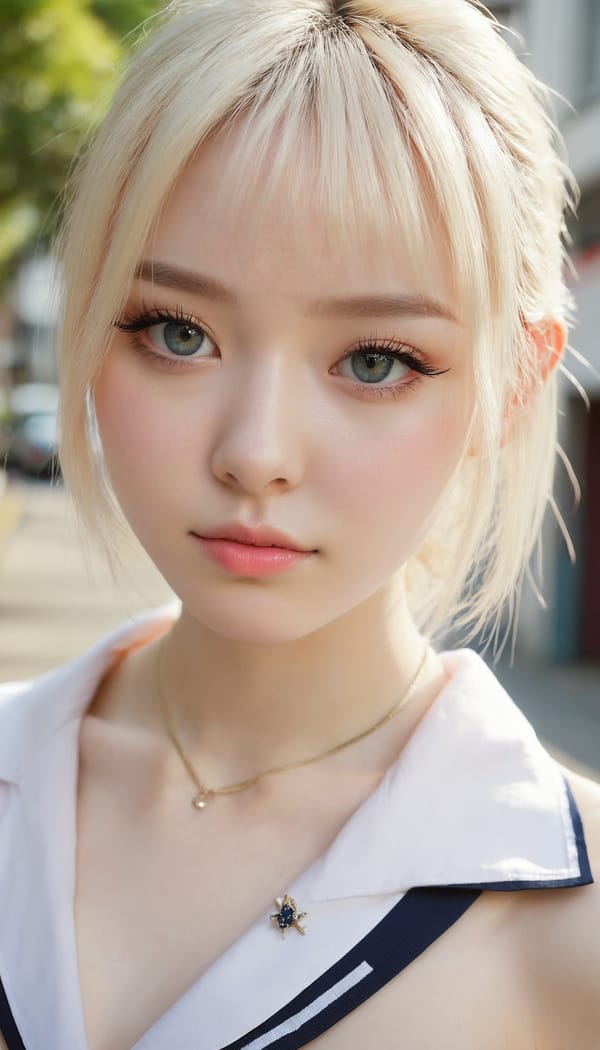 Tags: 21872187, SDXL
{"3": {"inputs": {"seed": 130835951725409, "steps": 64, "cfg": 6.72, "sampler_name": "dpmpp_2m", "scheduler": "karras", "denoise": 1.0, "model": ["27", 0], "positive": ["6", 0], "negative": ["7", 0], "latent_image": ["5", 0]}, "class_type": "KSampler"}, "4": {"inputs": {"ckpt_name": "juggernautxl.safetensors"}, "class_type": "CheckpointLoaderSimple"}, "5": {"inputs": {"width": 768, "height": 1344, "batch_size": 1}, "class_type": "EmptyLatentImage"}, "6": {"inputs": {"text": "22 year old girl, (detailed face:1.07), (blush:1.07), (eyelashes:1.06), (pale skin:1.12), (beautiful eyes:0.96), (sexy lips:1.02), (idol:1.14), (slim:1.14), (cute:1.09), (seductive facial expression:1.00), (double eyelids:1.05), (seductive pose:0.98), (temptress:0.97), (in a seductive pose:1.09), (large perky breasts:1.03), (cleavage:1.07), (thigh gap:1.13), (school uniform:1.05), choker, busy street, (candid cinema:1.03), (natural looking skin:1.04), (film:1.04), (skin fuzz:1.08), (soft lighting:1.01), (portra:1.07), (textured skin:1.04), (RAW:1.07), (detailed skin:1.07)", "clip": ["27", 1]}, "class_type": "CLIPTextEncode"}, "7": {"inputs": {"text": "(low resolution:1.06), (twisted:1.06), (open mouth:1.10), (worst quality:1.05), (distorted:1.11), (bad hands:1.14), (watermark:1.10)", "clip": ["27", 1]}, "class_type": "CLIPTextEncode"}, "8": {"inputs": {"samples": ["3", 0], "vae": ["4", 2]}, "class_type": "VAEDecode"}, "25": {"inputs": {"lora_name": "nudify_xl.safetensors", "strength_model": 0.07, "strength_clip": 0.02, "model": ["4", 0], "clip": ["4", 1]}, "class_type": "LoraLoader"}, "26": {"inputs": {"lora_name": "shirtlift_SDXL_v2.safetensors", "strength_model": 0.19, "strength_clip": 0.07, "model": ["25", 0], "clip": ["25", 1]}, "class_type": "LoraLoader"}, "27": {"inputs": {"lora_name": "PerfectEyesXL.safetensors", "strength_model": 0.06, "strength_clip": 0.01, "model": ["26", 0], "clip": ["26", 1]}, "class_type": "LoraLoader"}, "30": {"inputs": {"model_name": "4x_NMKD-Superscale-SP_178000_G.pth"}, "class_type": "UpscaleModelLoader"}, "31": {"inputs": {"upscale_model": ["30", 0], "image": ["8", 0]}, "class_type": "ImageUpscaleWithModel"}, "32": {"inputs": {"upscale_method": "lanczos", "scale_by": 0.5, "image": ["31", 0]}, "class_type": "ImageScaleBy"}, "33": {"inputs": {"pixels": ["32", 0], "vae": ["4", 2]}, "class_type": "VAEEncode"}, "34": {"inputs": {"seed": 130835951725409, "steps": 64, "cfg": 6.72, "sampler_name": "dpmpp_2m", "scheduler": "karras", "denoise": 0.3, "model": ["27", 0], "positive": ["6", 0], "negative": ["7", 0], "latent_image": ["33", 0]}, "class_type": "KSampler"}, "36": {"inputs": {"samples": ["34", 0], "vae": ["4", 2]}, "class_type": "VAEDecode"}, "39": {"inputs": {"filename_prefix": "comfyapi-1713989447058", "images": ["36", 0]}, "class_type": "SaveImage"}}