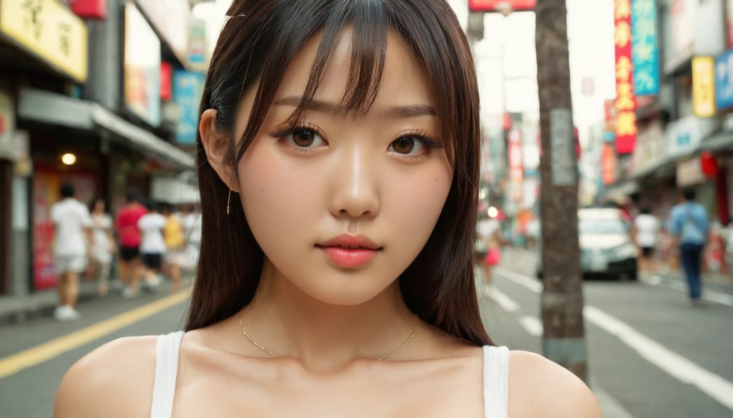 Tags: 21872187, SDXL
{"3": {"inputs": {"seed": 767576616894929, "steps": 32, "cfg": 7.46, "sampler_name": "dpmpp_2m", "scheduler": "karras", "denoise": 1.0, "model": ["27", 0], "positive": ["6", 0], "negative": ["7", 0], "latent_image": ["5", 0]}, "class_type": "KSampler"}, "4": {"inputs": {"ckpt_name": "juggernautxl.safetensors"}, "class_type": "CheckpointLoaderSimple"}, "5": {"inputs": {"width": 1344, "height": 768, "batch_size": 1}, "class_type": "EmptyLatentImage"}, "6": {"inputs": {"text": "20 year old girl, (japanese:1.08), (chinese:1.09), (sexy lips:1.08), (double eyelids:1.12), (detailed face:1.12), (slim:1.14), (cute:1.11), (eyelashes:0.99), (temptress:0.97), (seductive facial expression:1.04), (idol:0.98), (beautiful eyes:1.09), (seductive pose:1.08), (blush:1.01), (in a seductive pose:1.12), (large perky breasts:0.97), (cleavage:1.07), (thigh gap:1.09), (white tanktop:0.96), busy street, (portra:1.00), (natural looking skin:1.02), (candid cinema:1.01), (film:1.04), (RAW:1.06), (soft lighting:1.03), (textured skin:1.09), (detailed skin:1.06)", "clip": ["27", 1]}, "class_type": "CLIPTextEncode"}, "7": {"inputs": {"text": "(open mouth:1.07), (watermark:1.12), (low resolution:1.07), (bad hands:1.14), (worst quality:1.05), (distorted:1.08), (twisted:1.09)", "clip": ["27", 1]}, "class_type": "CLIPTextEncode"}, "8": {"inputs": {"samples": ["3", 0], "vae": ["4", 2]}, "class_type": "VAEDecode"}, "25": {"inputs": {"lora_name": "nudify_xl.safetensors", "strength_model": 0.21, "strength_clip": 0.01, "model": ["4", 0], "clip": ["4", 1]}, "class_type": "LoraLoader"}, "26": {"inputs": {"lora_name": "shirtlift_SDXL_v2.safetensors", "strength_model": 0.08, "strength_clip": 0.07, "model": ["25", 0], "clip": ["25", 1]}, "class_type": "LoraLoader"}, "27": {"inputs": {"lora_name": "PerfectEyesXL.safetensors", "strength_model": 0.18, "strength_clip": 0.09, "model": ["26", 0], "clip": ["26", 1]}, "class_type": "LoraLoader"}, "30": {"inputs": {"model_name": "4x_NMKD-Superscale-SP_178000_G.pth"}, "class_type": "UpscaleModelLoader"}, "31": {"inputs": {"upscale_model": ["30", 0], "image": ["8", 0]}, "class_type": "ImageUpscaleWithModel"}, "32": {"inputs": {"upscale_method": "lanczos", "scale_by": 0.5, "image": ["31", 0]}, "class_type": "ImageScaleBy"}, "33": {"inputs": {"pixels": ["32", 0], "vae": ["4", 2]}, "class_type": "VAEEncode"}, "34": {"inputs": {"seed": 767576616894929, "steps": 32, "cfg": 7.46, "sampler_name": "dpmpp_2m", "scheduler": "karras", "denoise": 0.3, "model": ["27", 0], "positive": ["6", 0], "negative": ["7", 0], "latent_image": ["33", 0]}, "class_type": "KSampler"}, "36": {"inputs": {"samples": ["34", 0], "vae": ["4", 2]}, "class_type": "VAEDecode"}, "39": {"inputs": {"filename_prefix": "comfyapi-1726827498984", "images": ["36", 0]}, "class_type": "SaveImage"}}