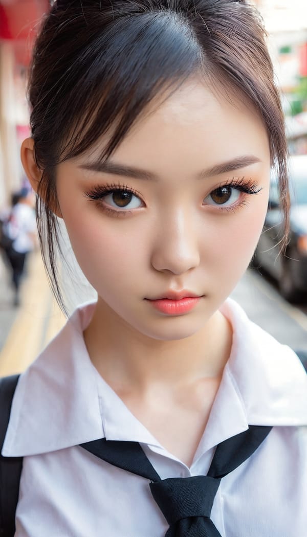 Tags: 21872187, SDXL
{"3": {"inputs": {"seed": 855346755211400, "steps": 32, "cfg": 6.47, "sampler_name": "dpmpp_2m", "scheduler": "karras", "denoise": 1.0, "model": ["27", 0], "positive": ["6", 0], "negative": ["7", 0], "latent_image": ["5", 0]}, "class_type": "KSampler"}, "4": {"inputs": {"ckpt_name": "juggernautxl.safetensors"}, "class_type": "CheckpointLoaderSimple"}, "5": {"inputs": {"width": 768, "height": 1344, "batch_size": 1}, "class_type": "EmptyLatentImage"}, "6": {"inputs": {"text": "18 year old girl, (ukrainian:0.98), (irish:1.06), (chinese:1.04), (japanese:1.04), (eyelashes:1.13), (cute:1.10), (sexy lips:1.00), (blush:0.96), (beautiful eyes:1.10), (slim:1.14), (pale skin:0.98), (double eyelids:0.95), (seductive pose:0.99), (temptress:0.98), (seductive facial expression:1.12), (idol:0.99), (on all fours:1.04), (spreading ass cheeks:1.00), (from behind:1.03), (backboob:0.97), (school uniform:1.10), choker, busy street, (textured skin:1.01), (skin fuzz:1.04), (soft lighting:1.02), (RAW:1.00), (candid cinema:1.06), (film:1.02), (detailed skin:1.01), (portra:1.01), (natural looking skin:1.09)", "clip": ["27", 1]}, "class_type": "CLIPTextEncode"}, "7": {"inputs": {"text": "(distorted:1.07), (low resolution:1.14), (worst quality:1.12), (open mouth:1.12), (twisted:1.05), (bad hands:1.09), (watermark:1.07)", "clip": ["27", 1]}, "class_type": "CLIPTextEncode"}, "8": {"inputs": {"samples": ["3", 0], "vae": ["4", 2]}, "class_type": "VAEDecode"}, "25": {"inputs": {"lora_name": "nudify_xl.safetensors", "strength_model": 0.1, "strength_clip": 0.12, "model": ["4", 0], "clip": ["4", 1]}, "class_type": "LoraLoader"}, "26": {"inputs": {"lora_name": "shirtlift_SDXL_v2.safetensors", "strength_model": 0.15, "strength_clip": 0.18, "model": ["25", 0], "clip": ["25", 1]}, "class_type": "LoraLoader"}, "27": {"inputs": {"lora_name": "PerfectEyesXL.safetensors", "strength_model": 0.11, "strength_clip": 0.08, "model": ["26", 0], "clip": ["26", 1]}, "class_type": "LoraLoader"}, "30": {"inputs": {"model_name": "4x_NMKD-Superscale-SP_178000_G.pth"}, "class_type": "UpscaleModelLoader"}, "31": {"inputs": {"upscale_model": ["30", 0], "image": ["8", 0]}, "class_type": "ImageUpscaleWithModel"}, "32": {"inputs": {"upscale_method": "lanczos", "scale_by": 0.5, "image": ["31", 0]}, "class_type": "ImageScaleBy"}, "33": {"inputs": {"pixels": ["32", 0], "vae": ["4", 2]}, "class_type": "VAEEncode"}, "34": {"inputs": {"seed": 855346755211400, "steps": 32, "cfg": 6.47, "sampler_name": "dpmpp_2m", "scheduler": "karras", "denoise": 0.3, "model": ["27", 0], "positive": ["6", 0], "negative": ["7", 0], "latent_image": ["33", 0]}, "class_type": "KSampler"}, "36": {"inputs": {"samples": ["34", 0], "vae": ["4", 2]}, "class_type": "VAEDecode"}, "39": {"inputs": {"filename_prefix": "comfyapi-1735269451701", "images": ["36", 0]}, "class_type": "SaveImage"}}