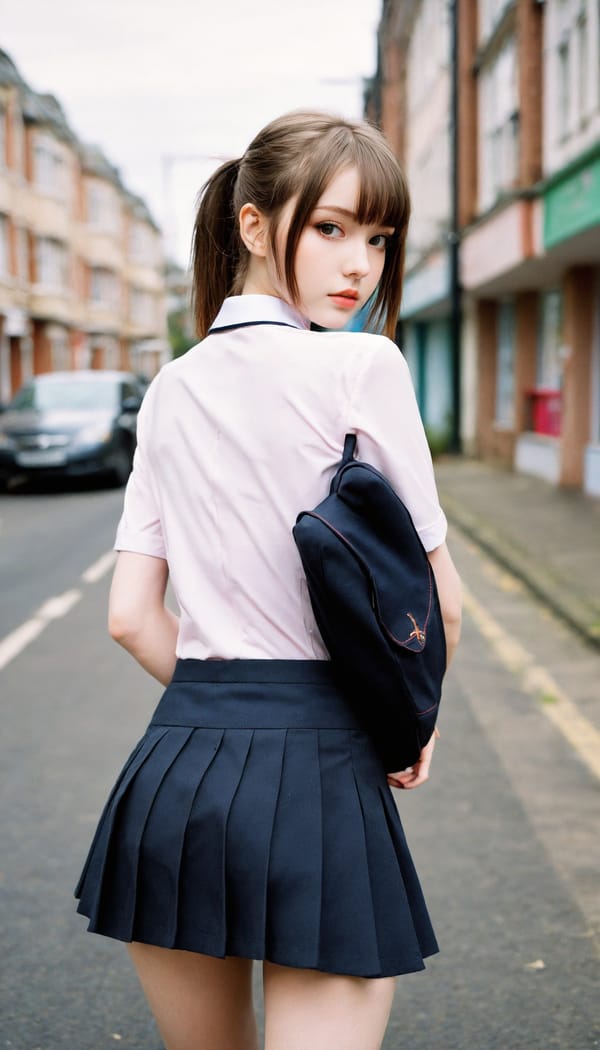 Tags: 21872187, SDXL
{"3": {"inputs": {"seed": 714211113143589, "steps": 32, "cfg": 7.2, "sampler_name": "dpmpp_2m", "scheduler": "karras", "denoise": 1.0, "model": ["27", 0], "positive": ["6", 0], "negative": ["7", 0], "latent_image": ["5", 0]}, "class_type": "KSampler"}, "4": {"inputs": {"ckpt_name": "helloworldxl.safetensors"}, "class_type": "CheckpointLoaderSimple"}, "5": {"inputs": {"width": 768, "height": 1344, "batch_size": 1}, "class_type": "EmptyLatentImage"}, "6": {"inputs": {"text": "19 year old girl, (irish:1.14), (ukrainian:0.99), (slim:1.07), (eyelashes:0.98), (pale skin:1.06), (seductive pose:1.11), (blush:1.14), (cute:1.04), (beautiful eyes:1.08), (temptress:1.11), (double eyelids:1.05), (idol:1.01), (detailed face:0.95), (sexy lips:1.01), (seductive facial expression:1.05), (perky ass:1.08), (exposed ass:1.00), (looking back:1.07), (sexy ass:0.99), (thigh gap:0.98), (school uniform:1.11), choker, busy street, (textured skin:1.00), (detailed skin:1.07), (soft lighting:1.00), (candid cinema:1.01), (portra:1.01), (RAW:1.01), (film:1.08), (skin fuzz:1.00), (natural looking skin:1.02)", "clip": ["27", 1]}, "class_type": "CLIPTextEncode"}, "7": {"inputs": {"text": "(watermark:1.09), (low resolution:1.09), (worst quality:1.14), (open mouth:1.05), (bad hands:1.06), (twisted:1.13), (distorted:1.10)", "clip": ["27", 1]}, "class_type": "CLIPTextEncode"}, "8": {"inputs": {"samples": ["3", 0], "vae": ["4", 2]}, "class_type": "VAEDecode"}, "25": {"inputs": {"lora_name": "nudify_xl.safetensors", "strength_model": 0.27, "strength_clip": 0.29, "model": ["4", 0], "clip": ["4", 1]}, "class_type": "LoraLoader"}, "26": {"inputs": {"lora_name": "shirtlift_SDXL_v2.safetensors", "strength_model": 0.04, "strength_clip": 0.02, "model": ["25", 0], "clip": ["25", 1]}, "class_type": "LoraLoader"}, "27": {"inputs": {"lora_name": "PerfectEyesXL.safetensors", "strength_model": 0.02, "strength_clip": 0.0, "model": ["26", 0], "clip": ["26", 1]}, "class_type": "LoraLoader"}, "30": {"inputs": {"model_name": "4x_NMKD-Superscale-SP_178000_G.pth"}, "class_type": "UpscaleModelLoader"}, "31": {"inputs": {"upscale_model": ["30", 0], "image": ["8", 0]}, "class_type": "ImageUpscaleWithModel"}, "32": {"inputs": {"upscale_method": "lanczos", "scale_by": 0.5, "image": ["31", 0]}, "class_type": "ImageScaleBy"}, "33": {"inputs": {"pixels": ["32", 0], "vae": ["4", 2]}, "class_type": "VAEEncode"}, "34": {"inputs": {"seed": 714211113143589, "steps": 32, "cfg": 7.2, "sampler_name": "dpmpp_2m", "scheduler": "karras", "denoise": 0.3, "model": ["27", 0], "positive": ["6", 0], "negative": ["7", 0], "latent_image": ["33", 0]}, "class_type": "KSampler"}, "36": {"inputs": {"samples": ["34", 0], "vae": ["4", 2]}, "class_type": "VAEDecode"}, "39": {"inputs": {"filename_prefix": "comfyapi-1727858071473", "images": ["36", 0]}, "class_type": "SaveImage"}}