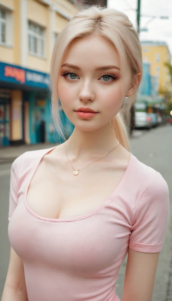 Tags: 21872187, SDXL
{"3": {"inputs": {"seed": 127025117024337, "steps": 32, "cfg": 5.86, "sampler_name": "dpmpp_2m", "scheduler": "karras", "denoise": 1.0, "model": ["27", 0], "positive": ["6", 0], "negative": ["7", 0], "latent_image": ["5", 0]}, "class_type": "KSampler"}, "4": {"inputs": {"ckpt_name": "juggernautxl.safetensors"}, "class_type": "CheckpointLoaderSimple"}, "5": {"inputs": {"width": 768, "height": 1344, "batch_size": 1}, "class_type": "EmptyLatentImage"}, "6": {"inputs": {"text": "26 year old girl, (ukrainian:0.96), (slim:1.01), (sexy lips:1.10), (pale skin:1.14), (idol:1.10), (blush:1.13), (temptress:1.04), (seductive facial expression:1.12), (seductive pose:1.12), (cute:0.98), (eyelashes:0.97), (beautiful eyes:1.14), (detailed face:1.12), (double eyelids:1.03), (in a seductive pose:1.02), (large perky breasts:0.99), (cleavage:1.07), (thigh gap:0.99), (school uniform:1.06), choker, busy street, (natural looking skin:1.01), (textured skin:1.09), (detailed skin:1.03), (film:1.04), (RAW:1.06), (portra:1.08), (soft lighting:1.07), (skin fuzz:1.07), (candid cinema:1.01)", "clip": ["27", 1]}, "class_type": "CLIPTextEncode"}, "7": {"inputs": {"text": "(open mouth:1.06), (worst quality:1.05), (twisted:1.13), (bad hands:1.14), (watermark:1.09), (low resolution:1.11), (distorted:1.06)", "clip": ["27", 1]}, "class_type": "CLIPTextEncode"}, "8": {"inputs": {"samples": ["3", 0], "vae": ["4", 2]}, "class_type": "VAEDecode"}, "25": {"inputs": {"lora_name": "nudify_xl.safetensors", "strength_model": 0.1, "strength_clip": 0.38, "model": ["4", 0], "clip": ["4", 1]}, "class_type": "LoraLoader"}, "26": {"inputs": {"lora_name": "shirtlift_SDXL_v2.safetensors", "strength_model": 0.15, "strength_clip": 0.13, "model": ["25", 0], "clip": ["25", 1]}, "class_type": "LoraLoader"}, "27": {"inputs": {"lora_name": "PerfectEyesXL.safetensors", "strength_model": 0.14, "strength_clip": 0.17, "model": ["26", 0], "clip": ["26", 1]}, "class_type": "LoraLoader"}, "30": {"inputs": {"model_name": "4x_NMKD-Superscale-SP_178000_G.pth"}, "class_type": "UpscaleModelLoader"}, "31": {"inputs": {"upscale_model": ["30", 0], "image": ["8", 0]}, "class_type": "ImageUpscaleWithModel"}, "32": {"inputs": {"upscale_method": "lanczos", "scale_by": 0.5, "image": ["31", 0]}, "class_type": "ImageScaleBy"}, "33": {"inputs": {"pixels": ["32", 0], "vae": ["4", 2]}, "class_type": "VAEEncode"}, "34": {"inputs": {"seed": 127025117024337, "steps": 32, "cfg": 5.86, "sampler_name": "dpmpp_2m", "scheduler": "karras", "denoise": 0.3, "model": ["27", 0], "positive": ["6", 0], "negative": ["7", 0], "latent_image": ["33", 0]}, "class_type": "KSampler"}, "36": {"inputs": {"samples": ["34", 0], "vae": ["4", 2]}, "class_type": "VAEDecode"}, "39": {"inputs": {"filename_prefix": "comfyapi-1730484923389", "images": ["36", 0]}, "class_type": "SaveImage"}}