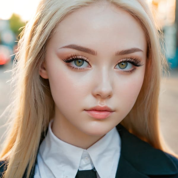 Tags: 21872187, SDXL
{"3": {"inputs": {"seed": 294114762925050, "steps": 32, "cfg": 7.98, "sampler_name": "dpmpp_2m", "scheduler": "karras", "denoise": 1.0, "model": ["27", 0], "positive": ["6", 0], "negative": ["7", 0], "latent_image": ["5", 0]}, "class_type": "KSampler"}, "4": {"inputs": {"ckpt_name": "juggernautxl.safetensors"}, "class_type": "CheckpointLoaderSimple"}, "5": {"inputs": {"width": 1024, "height": 1024, "batch_size": 1}, "class_type": "EmptyLatentImage"}, "6": {"inputs": {"text": "24 year old girl, (ukrainian:1.04), (eyelashes:1.03), (slim:0.96), (seductive facial expression:0.98), (double eyelids:1.13), (idol:1.03), (cute:1.14), (pale skin:1.13), (seductive pose:1.01), (beautiful eyes:1.11), (detailed face:1.00), (blush:1.07), (sexy lips:1.00), (temptress:1.02), (in a seductive pose:0.98), (large perky breasts:1.05), (cleavage:1.11), (thigh gap:1.09), (school uniform:0.96), choker, busy street, (textured skin:1.06), (skin fuzz:1.01), (detailed skin:1.08), (natural looking skin:1.00), (portra:1.08), (soft lighting:1.00), (candid cinema:1.01), (film:1.04), (RAW:1.02)", "clip": ["27", 1]}, "class_type": "CLIPTextEncode"}, "7": {"inputs": {"text": "(low resolution:1.07), (worst quality:1.05), (bad hands:1.08), (open mouth:1.13), (twisted:1.14), (watermark:1.12), (distorted:1.12)", "clip": ["27", 1]}, "class_type": "CLIPTextEncode"}, "8": {"inputs": {"samples": ["3", 0], "vae": ["4", 2]}, "class_type": "VAEDecode"}, "25": {"inputs": {"lora_name": "nudify_xl.safetensors", "strength_model": 0.31, "strength_clip": 0.19, "model": ["4", 0], "clip": ["4", 1]}, "class_type": "LoraLoader"}, "26": {"inputs": {"lora_name": "shirtlift_SDXL_v2.safetensors", "strength_model": 0.0, "strength_clip": 0.03, "model": ["25", 0], "clip": ["25", 1]}, "class_type": "LoraLoader"}, "27": {"inputs": {"lora_name": "PerfectEyesXL.safetensors", "strength_model": 0.07, "strength_clip": 0.02, "model": ["26", 0], "clip": ["26", 1]}, "class_type": "LoraLoader"}, "30": {"inputs": {"model_name": "4x_NMKD-Superscale-SP_178000_G.pth"}, "class_type": "UpscaleModelLoader"}, "31": {"inputs": {"upscale_model": ["30", 0], "image": ["8", 0]}, "class_type": "ImageUpscaleWithModel"}, "32": {"inputs": {"upscale_method": "lanczos", "scale_by": 0.5, "image": ["31", 0]}, "class_type": "ImageScaleBy"}, "33": {"inputs": {"pixels": ["32", 0], "vae": ["4", 2]}, "class_type": "VAEEncode"}, "34": {"inputs": {"seed": 294114762925050, "steps": 32, "cfg": 7.98, "sampler_name": "dpmpp_2m", "scheduler": "karras", "denoise": 0.3, "model": ["27", 0], "positive": ["6", 0], "negative": ["7", 0], "latent_image": ["33", 0]}, "class_type": "KSampler"}, "36": {"inputs": {"samples": ["34", 0], "vae": ["4", 2]}, "class_type": "VAEDecode"}, "39": {"inputs": {"filename_prefix": "comfyapi-1717149843937", "images": ["36", 0]}, "class_type": "SaveImage"}}