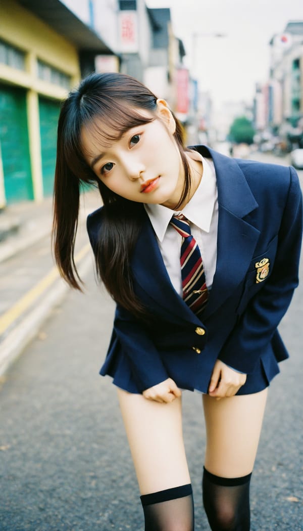 Tags: 21872187, SDXL
{"3": {"inputs": {"seed": 379188462673311, "steps": 64, "cfg": 7.94, "sampler_name": "dpmpp_2m", "scheduler": "karras", "denoise": 1.0, "model": ["27", 0], "positive": ["6", 0], "negative": ["7", 0], "latent_image": ["5", 0]}, "class_type": "KSampler"}, "4": {"inputs": {"ckpt_name": "helloworldxl.safetensors"}, "class_type": "CheckpointLoaderSimple"}, "5": {"inputs": {"width": 768, "height": 1344, "batch_size": 1}, "class_type": "EmptyLatentImage"}, "6": {"inputs": {"text": "23 year old girl, (korean:1.09), (sexy lips:1.09), (eyelashes:1.13), (idol:1.10), (seductive facial expression:1.07), (detailed face:0.97), (beautiful eyes:1.13), (cute:1.01), (double eyelids:1.13), (seductive pose:1.06), (slim:0.98), (pale skin:1.03), (temptress:0.98), (blush:1.13), (perky ass:1.11), (exposed ass:1.00), (looking back:1.01), (sexy ass:0.95), (thigh gap:0.98), (school uniform:1.04), choker, busy street, (film:1.09), (portra:1.07), (skin fuzz:1.00), (natural looking skin:1.08), (candid cinema:1.09), (soft lighting:1.06), (detailed skin:1.06), (textured skin:1.05), (RAW:1.01)", "clip": ["27", 1]}, "class_type": "CLIPTextEncode"}, "7": {"inputs": {"text": "(distorted:1.10), (bad hands:1.13), (twisted:1.08), (watermark:1.11), (open mouth:1.09), (worst quality:1.12), (low resolution:1.07)", "clip": ["27", 1]}, "class_type": "CLIPTextEncode"}, "8": {"inputs": {"samples": ["3", 0], "vae": ["4", 2]}, "class_type": "VAEDecode"}, "25": {"inputs": {"lora_name": "nudify_xl.safetensors", "strength_model": 0.32, "strength_clip": 0.01, "model": ["4", 0], "clip": ["4", 1]}, "class_type": "LoraLoader"}, "26": {"inputs": {"lora_name": "shirtlift_SDXL_v2.safetensors", "strength_model": 0.04, "strength_clip": 0.0, "model": ["25", 0], "clip": ["25", 1]}, "class_type": "LoraLoader"}, "27": {"inputs": {"lora_name": "PerfectEyesXL.safetensors", "strength_model": 0.03, "strength_clip": 0.18, "model": ["26", 0], "clip": ["26", 1]}, "class_type": "LoraLoader"}, "30": {"inputs": {"model_name": "4x_NMKD-Superscale-SP_178000_G.pth"}, "class_type": "UpscaleModelLoader"}, "31": {"inputs": {"upscale_model": ["30", 0], "image": ["8", 0]}, "class_type": "ImageUpscaleWithModel"}, "32": {"inputs": {"upscale_method": "lanczos", "scale_by": 0.5, "image": ["31", 0]}, "class_type": "ImageScaleBy"}, "33": {"inputs": {"pixels": ["32", 0], "vae": ["4", 2]}, "class_type": "VAEEncode"}, "34": {"inputs": {"seed": 379188462673311, "steps": 64, "cfg": 7.94, "sampler_name": "dpmpp_2m", "scheduler": "karras", "denoise": 0.3, "model": ["27", 0], "positive": ["6", 0], "negative": ["7", 0], "latent_image": ["33", 0]}, "class_type": "KSampler"}, "36": {"inputs": {"samples": ["34", 0], "vae": ["4", 2]}, "class_type": "VAEDecode"}, "39": {"inputs": {"filename_prefix": "comfyapi-1715838310528", "images": ["36", 0]}, "class_type": "SaveImage"}}