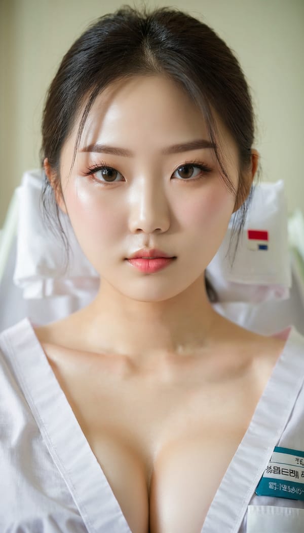 Tags: 21872187, SDXL
{"3": {"inputs": {"seed": 607848456783569, "steps": 32, "cfg": 6.91, "sampler_name": "dpmpp_2m", "scheduler": "karras", "denoise": 1.0, "model": ["27", 0], "positive": ["6", 0], "negative": ["7", 0], "latent_image": ["5", 0]}, "class_type": "KSampler"}, "4": {"inputs": {"ckpt_name": "juggernautxl.safetensors"}, "class_type": "CheckpointLoaderSimple"}, "5": {"inputs": {"width": 768, "height": 1344, "batch_size": 1}, "class_type": "EmptyLatentImage"}, "6": {"inputs": {"text": "25 year old girl, (korean:0.95), (seductive pose:0.98), (detailed face:1.14), (sexy lips:0.98), (seductive facial expression:1.02), (eyelashes:0.98), (temptress:1.02), (blush:1.10), (beautiful eyes:0.99), (pale skin:0.96), (idol:1.09), (double eyelids:0.98), (slim:1.04), (in a seductive pose:0.96), (large perky breasts:0.95), (cleavage:1.11), (thigh gap:0.99), (nurse in uniform:0.95) working in a hospital ward, (soft lighting:1.07), (skin fuzz:1.04), (film:1.04), (detailed skin:1.07), (candid cinema:1.08), (RAW:1.07), (textured skin:1.03), (natural looking skin:1.05), (portra:1.07)", "clip": ["27", 1]}, "class_type": "CLIPTextEncode"}, "7": {"inputs": {"text": "(distorted:1.14), (bad hands:1.14), (twisted:1.13), (open mouth:1.06), (worst quality:1.14), (low resolution:1.12), (watermark:1.10)", "clip": ["27", 1]}, "class_type": "CLIPTextEncode"}, "8": {"inputs": {"samples": ["3", 0], "vae": ["4", 2]}, "class_type": "VAEDecode"}, "25": {"inputs": {"lora_name": "nudify_xl.safetensors", "strength_model": 0.22, "strength_clip": 0.2, "model": ["4", 0], "clip": ["4", 1]}, "class_type": "LoraLoader"}, "26": {"inputs": {"lora_name": "shirtlift_SDXL_v2.safetensors", "strength_model": 0.05, "strength_clip": 0.05, "model": ["25", 0], "clip": ["25", 1]}, "class_type": "LoraLoader"}, "27": {"inputs": {"lora_name": "PerfectEyesXL.safetensors", "strength_model": 0.1, "strength_clip": 0.14, "model": ["26", 0], "clip": ["26", 1]}, "class_type": "LoraLoader"}, "30": {"inputs": {"model_name": "4x_NMKD-Superscale-SP_178000_G.pth"}, "class_type": "UpscaleModelLoader"}, "31": {"inputs": {"upscale_model": ["30", 0], "image": ["8", 0]}, "class_type": "ImageUpscaleWithModel"}, "32": {"inputs": {"upscale_method": "lanczos", "scale_by": 0.5, "image": ["31", 0]}, "class_type": "ImageScaleBy"}, "33": {"inputs": {"pixels": ["32", 0], "vae": ["4", 2]}, "class_type": "VAEEncode"}, "34": {"inputs": {"seed": 607848456783569, "steps": 32, "cfg": 6.91, "sampler_name": "dpmpp_2m", "scheduler": "karras", "denoise": 0.3, "model": ["27", 0], "positive": ["6", 0], "negative": ["7", 0], "latent_image": ["33", 0]}, "class_type": "KSampler"}, "36": {"inputs": {"samples": ["34", 0], "vae": ["4", 2]}, "class_type": "VAEDecode"}, "39": {"inputs": {"filename_prefix": "comfyapi-1734996164652", "images": ["36", 0]}, "class_type": "SaveImage"}}