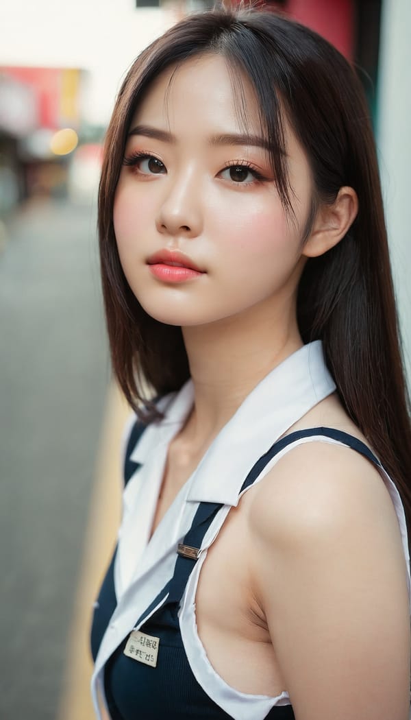 Tags: 21872187, SDXL
{"3": {"inputs": {"seed": 115502546563337, "steps": 64, "cfg": 7.37, "sampler_name": "dpmpp_2m", "scheduler": "karras", "denoise": 1.0, "model": ["27", 0], "positive": ["6", 0], "negative": ["7", 0], "latent_image": ["5", 0]}, "class_type": "KSampler"}, "4": {"inputs": {"ckpt_name": "juggernautxl.safetensors"}, "class_type": "CheckpointLoaderSimple"}, "5": {"inputs": {"width": 768, "height": 1344, "batch_size": 1}, "class_type": "EmptyLatentImage"}, "6": {"inputs": {"text": "27 year old girl, (idol:1.02), (eyelashes:0.95), (pale skin:0.95), (cute:0.96), (seductive pose:1.11), (sexy lips:1.10), (double eyelids:1.05), (temptress:1.02), (blush:1.11), (beautiful eyes:1.14), (slim:1.00), (seductive facial expression:1.08), (perky ass:0.98), (exposed ass:1.03), (looking back:1.09), (sexy ass:1.01), (thigh gap:1.06), (school uniform:1.06), choker, busy street, (soft lighting:1.08), (skin fuzz:1.01), (textured skin:1.06), (film:1.00), (natural looking skin:1.08), (portra:1.04), (candid cinema:1.01), (RAW:1.07), (detailed skin:1.08)", "clip": ["27", 1]}, "class_type": "CLIPTextEncode"}, "7": {"inputs": {"text": "(low resolution:1.11), (distorted:1.12), (bad hands:1.05), (open mouth:1.10), (watermark:1.10), (worst quality:1.08), (twisted:1.08)", "clip": ["27", 1]}, "class_type": "CLIPTextEncode"}, "8": {"inputs": {"samples": ["3", 0], "vae": ["4", 2]}, "class_type": "VAEDecode"}, "25": {"inputs": {"lora_name": "nudify_xl.safetensors", "strength_model": 0.16, "strength_clip": 0.16, "model": ["4", 0], "clip": ["4", 1]}, "class_type": "LoraLoader"}, "26": {"inputs": {"lora_name": "shirtlift_SDXL_v2.safetensors", "strength_model": 0.01, "strength_clip": 0.04, "model": ["25", 0], "clip": ["25", 1]}, "class_type": "LoraLoader"}, "27": {"inputs": {"lora_name": "PerfectEyesXL.safetensors", "strength_model": 0.13, "strength_clip": 0.15, "model": ["26", 0], "clip": ["26", 1]}, "class_type": "LoraLoader"}, "30": {"inputs": {"model_name": "4x_NMKD-Superscale-SP_178000_G.pth"}, "class_type": "UpscaleModelLoader"}, "31": {"inputs": {"upscale_model": ["30", 0], "image": ["8", 0]}, "class_type": "ImageUpscaleWithModel"}, "32": {"inputs": {"upscale_method": "lanczos", "scale_by": 0.5, "image": ["31", 0]}, "class_type": "ImageScaleBy"}, "33": {"inputs": {"pixels": ["32", 0], "vae": ["4", 2]}, "class_type": "VAEEncode"}, "34": {"inputs": {"seed": 115502546563337, "steps": 64, "cfg": 7.37, "sampler_name": "dpmpp_2m", "scheduler": "karras", "denoise": 0.3, "model": ["27", 0], "positive": ["6", 0], "negative": ["7", 0], "latent_image": ["33", 0]}, "class_type": "KSampler"}, "36": {"inputs": {"samples": ["34", 0], "vae": ["4", 2]}, "class_type": "VAEDecode"}, "39": {"inputs": {"filename_prefix": "comfyapi-1715008596544", "images": ["36", 0]}, "class_type": "SaveImage"}}