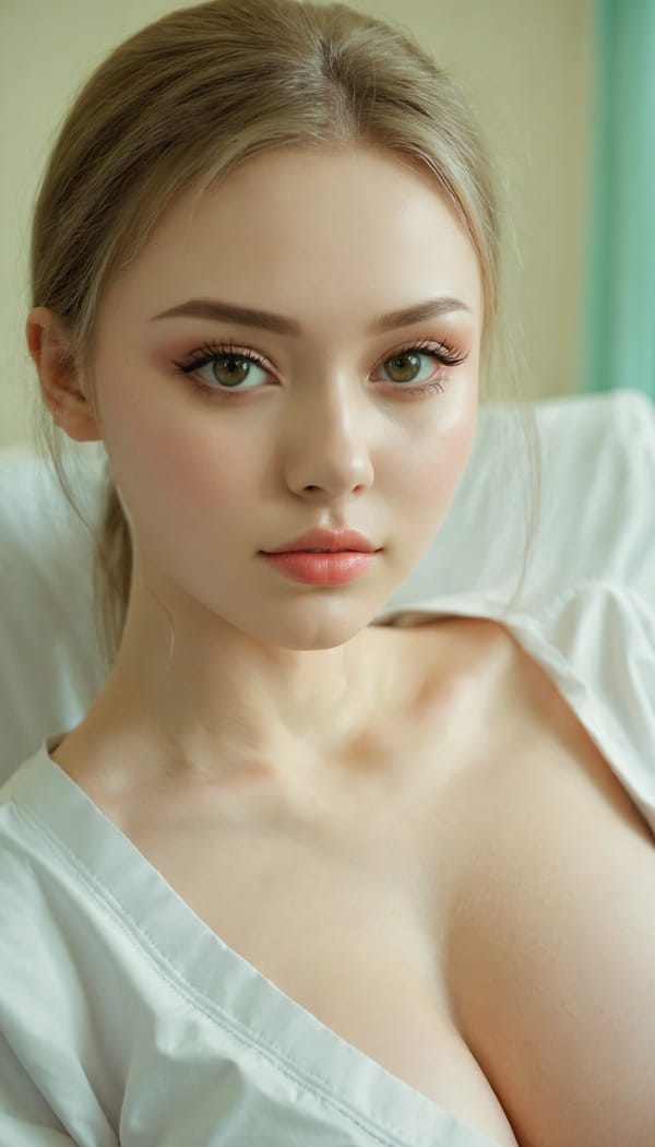 Tags: 21872187, SDXL
{"3": {"inputs": {"seed": 224196140214291, "steps": 32, "cfg": 5.77, "sampler_name": "dpmpp_2m", "scheduler": "karras", "denoise": 1.0, "model": ["27", 0], "positive": ["6", 0], "negative": ["7", 0], "latent_image": ["5", 0]}, "class_type": "KSampler"}, "4": {"inputs": {"ckpt_name": "juggernautxl.safetensors"}, "class_type": "CheckpointLoaderSimple"}, "5": {"inputs": {"width": 768, "height": 1344, "batch_size": 1}, "class_type": "EmptyLatentImage"}, "6": {"inputs": {"text": "21 year old girl, (ukrainian:1.05), (idol:1.13), (seductive pose:1.13), (detailed face:1.14), (double eyelids:1.03), (cute:1.12), (sexy lips:1.08), (blush:1.04), (slim:1.09), (eyelashes:1.01), (pale skin:0.97), (temptress:1.13), (beautiful eyes:1.05), (seductive facial expression:1.12), (in a seductive pose:1.01), (large perky breasts:1.06), (cleavage:0.96), (thigh gap:1.12), (nurse in uniform:1.06) working in a hospital ward, (natural looking skin:1.03), (candid cinema:1.03), (film:1.08), (portra:1.02), (detailed skin:1.00), (textured skin:1.07), (soft lighting:1.03), (RAW:1.08), (skin fuzz:1.00)", "clip": ["27", 1]}, "class_type": "CLIPTextEncode"}, "7": {"inputs": {"text": "(watermark:1.08), (open mouth:1.12), (distorted:1.13), (low resolution:1.14), (bad hands:1.08)", "clip": ["27", 1]}, "class_type": "CLIPTextEncode"}, "8": {"inputs": {"samples": ["3", 0], "vae": ["4", 2]}, "class_type": "VAEDecode"}, "25": {"inputs": {"lora_name": "nudify_xl.safetensors", "strength_model": 0.37, "strength_clip": 0.37, "model": ["4", 0], "clip": ["4", 1]}, "class_type": "LoraLoader"}, "26": {"inputs": {"lora_name": "shirtlift_SDXL_v2.safetensors", "strength_model": 0.05, "strength_clip": 0.19, "model": ["25", 0], "clip": ["25", 1]}, "class_type": "LoraLoader"}, "27": {"inputs": {"lora_name": "PerfectEyesXL.safetensors", "strength_model": 0.14, "strength_clip": 0.0, "model": ["26", 0], "clip": ["26", 1]}, "class_type": "LoraLoader"}, "30": {"inputs": {"model_name": "4x_NMKD-Superscale-SP_178000_G.pth"}, "class_type": "UpscaleModelLoader"}, "31": {"inputs": {"upscale_model": ["30", 0], "image": ["8", 0]}, "class_type": "ImageUpscaleWithModel"}, "32": {"inputs": {"upscale_method": "lanczos", "scale_by": 0.5, "image": ["31", 0]}, "class_type": "ImageScaleBy"}, "33": {"inputs": {"pixels": ["32", 0], "vae": ["4", 2]}, "class_type": "VAEEncode"}, "34": {"inputs": {"seed": 224196140214291, "steps": 32, "cfg": 5.77, "sampler_name": "dpmpp_2m", "scheduler": "karras", "denoise": 0.3, "model": ["27", 0], "positive": ["6", 0], "negative": ["7", 0], "latent_image": ["33", 0]}, "class_type": "KSampler"}, "36": {"inputs": {"samples": ["34", 0], "vae": ["4", 2]}, "class_type": "VAEDecode"}, "39": {"inputs": {"filename_prefix": "comfyapi-1735916655954", "images": ["36", 0]}, "class_type": "SaveImage"}}