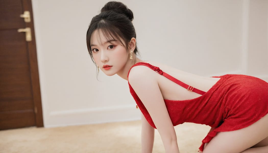 Tags: 21872187, SDXL
{"3": {"inputs": {"seed": 550982483718482, "steps": 64, "cfg": 5.03, "sampler_name": "dpmpp_2m", "scheduler": "karras", "denoise": 1.0, "model": ["27", 0], "positive": ["6", 0], "negative": ["7", 0], "latent_image": ["5", 0]}, "class_type": "KSampler"}, "4": {"inputs": {"ckpt_name": "leosamsHelloworldSDXL_helloworldSDXL32DPO.safetensors"}, "class_type": "CheckpointLoaderSimple"}, "5": {"inputs": {"width": 1344, "height": 768, "batch_size": 1}, "class_type": "EmptyLatentImage"}, "6": {"inputs": {"text": "20 year old girl, (chinese:0.99), (detailed face:0.99), (cute:1.00), (idol:1.01), (seductive facial expression:1.11), (slim:1.00), (pale skin:1.14), (temptress:0.97), (eyelashes:0.99), (sexy lips:1.04), (beautiful eyes:1.03), (blush:1.08), (double eyelids:1.03), (seductive pose:1.14), (on all fours:1.01), (spreading ass cheeks:1.10), (from behind:1.12), (backboob:1.11), (wearing a low-cut red dress:1.13) at a ballroom, (portra:1.02), (natural looking skin:1.07), (RAW:1.07), (film:1.00), (skin fuzz:1.09), (textured skin:1.02), (candid cinema:1.02), (detailed skin:1.07), (soft lighting:1.03)", "clip": ["27", 1]}, "class_type": "CLIPTextEncode"}, "7": {"inputs": {"text": "(worst quality:1.08), (open mouth:1.05), (low resolution:1.09), (watermark:1.07), (distorted:1.14), (twisted:1.10), (bad hands:1.11)", "clip": ["27", 1]}, "class_type": "CLIPTextEncode"}, "8": {"inputs": {"samples": ["3", 0], "vae": ["4", 2]}, "class_type": "VAEDecode"}, "25": {"inputs": {"lora_name": "nudify_xl.safetensors", "strength_model": 0.06, "strength_clip": 0.04, "model": ["4", 0], "clip": ["4", 1]}, "class_type": "LoraLoader"}, "26": {"inputs": {"lora_name": "shirtlift_SDXL_v2.safetensors", "strength_model": 0.17, "strength_clip": 0.14, "model": ["25", 0], "clip": ["25", 1]}, "class_type": "LoraLoader"}, "27": {"inputs": {"lora_name": "PerfectEyesXL.safetensors", "strength_model": 0.12, "strength_clip": 0.19, "model": ["26", 0], "clip": ["26", 1]}, "class_type": "LoraLoader"}, "30": {"inputs": {"model_name": "4x_NMKD-Superscale-SP_178000_G.pth"}, "class_type": "UpscaleModelLoader"}, "31": {"inputs": {"upscale_model": ["30", 0], "image": ["8", 0]}, "class_type": "ImageUpscaleWithModel"}, "32": {"inputs": {"upscale_method": "lanczos", "scale_by": 0.5, "image": ["31", 0]}, "class_type": "ImageScaleBy"}, "33": {"inputs": {"pixels": ["32", 0], "vae": ["4", 2]}, "class_type": "VAEEncode"}, "34": {"inputs": {"seed": 550982483718482, "steps": 64, "cfg": 5.03, "sampler_name": "dpmpp_2m", "scheduler": "karras", "denoise": 0.3, "model": ["27", 0], "positive": ["6", 0], "negative": ["7", 0], "latent_image": ["33", 0]}, "class_type": "KSampler"}, "36": {"inputs": {"samples": ["34", 0], "vae": ["4", 2]}, "class_type": "VAEDecode"}, "39": {"inputs": {"filename_prefix": "comfyapi-1708210594189", "images": ["36", 0]}, "class_type": "SaveImage"}}